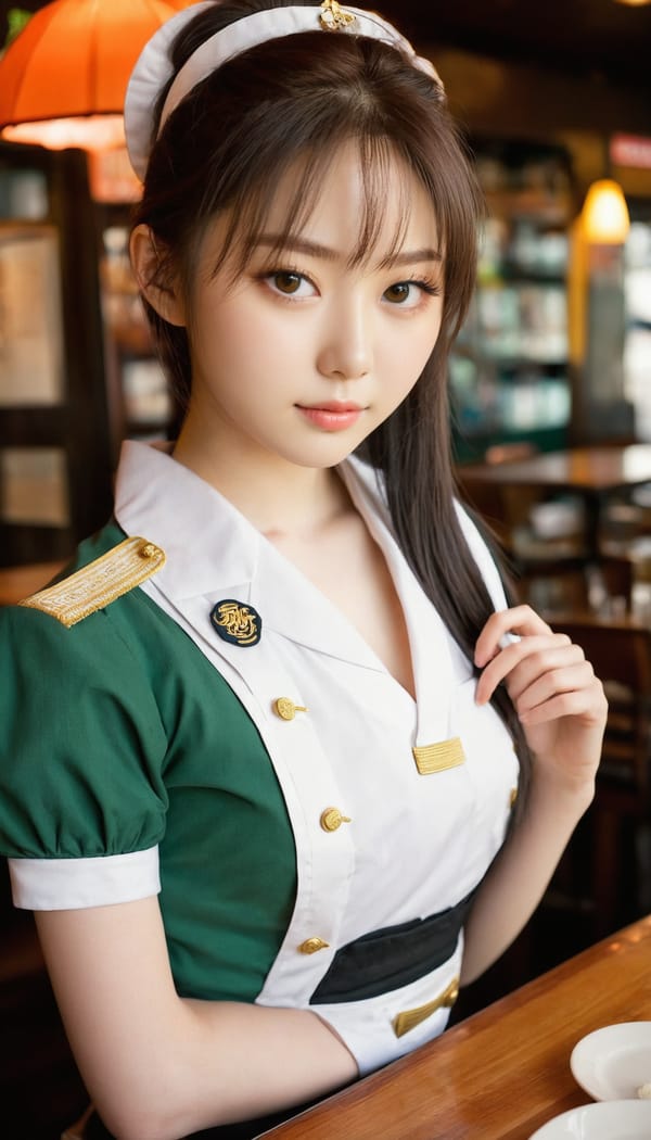 Tags: 21872187, SDXL
{"3": {"inputs": {"seed": 924481710336283, "steps": 64, "cfg": 6.02, "sampler_name": "dpmpp_2m", "scheduler": "karras", "denoise": 1.0, "model": ["27", 0], "positive": ["6", 0], "negative": ["7", 0], "latent_image": ["5", 0]}, "class_type": "KSampler"}, "4": {"inputs": {"ckpt_name": "juggernautxl.safetensors"}, "class_type": "CheckpointLoaderSimple"}, "5": {"inputs": {"width": 768, "height": 1344, "batch_size": 1}, "class_type": "EmptyLatentImage"}, "6": {"inputs": {"text": "18 year old girl, (irish:1.03), (japanese:1.14), (slim:0.96), (idol:1.13), (double eyelids:1.02), (cute:1.11), (pale skin:1.03), (blush:1.13), (beautiful eyes:0.95), (seductive facial expression:1.00), (eyelashes:1.02), (seductive pose:1.12), (sexy lips:1.10), (in a seductive pose:0.97), (large perky breasts:0.95), (cleavage:1.00), (thigh gap:1.02), (a waitress in uniform:1.02) working at a restaurant, (skin fuzz:1.02), (portra:1.06), (film:1.00), (soft lighting:1.08), (candid cinema:1.05), (RAW:1.03), (natural looking skin:1.08), (detailed skin:1.00), (textured skin:1.09)", "clip": ["27", 1]}, "class_type": "CLIPTextEncode"}, "7": {"inputs": {"text": "(open mouth:1.06), (worst quality:1.06), (twisted:1.12), (low resolution:1.06), (watermark:1.07), (distorted:1.13), (bad hands:1.06)", "clip": ["27", 1]}, "class_type": "CLIPTextEncode"}, "8": {"inputs": {"samples": ["3", 0], "vae": ["4", 2]}, "class_type": "VAEDecode"}, "25": {"inputs": {"lora_name": "nudify_xl.safetensors", "strength_model": 0.33, "strength_clip": 0.31, "model": ["4", 0], "clip": ["4", 1]}, "class_type": "LoraLoader"}, "26": {"inputs": {"lora_name": "shirtlift_SDXL_v2.safetensors", "strength_model": 0.05, "strength_clip": 0.02, "model": ["25", 0], "clip": ["25", 1]}, "class_type": "LoraLoader"}, "27": {"inputs": {"lora_name": "PerfectEyesXL.safetensors", "strength_model": 0.16, "strength_clip": 0.09, "model": ["26", 0], "clip": ["26", 1]}, "class_type": "LoraLoader"}, "30": {"inputs": {"model_name": "4x_NMKD-Superscale-SP_178000_G.pth"}, "class_type": "UpscaleModelLoader"}, "31": {"inputs": {"upscale_model": ["30", 0], "image": ["8", 0]}, "class_type": "ImageUpscaleWithModel"}, "32": {"inputs": {"upscale_method": "lanczos", "scale_by": 0.5, "image": ["31", 0]}, "class_type": "ImageScaleBy"}, "33": {"inputs": {"pixels": ["32", 0], "vae": ["4", 2]}, "class_type": "VAEEncode"}, "34": {"inputs": {"seed": 924481710336283, "steps": 64, "cfg": 6.02, "sampler_name": "dpmpp_2m", "scheduler": "karras", "denoise": 0.3, "model": ["27", 0], "positive": ["6", 0], "negative": ["7", 0], "latent_image": ["33", 0]}, "class_type": "KSampler"}, "36": {"inputs": {"samples": ["34", 0], "vae": ["4", 2]}, "class_type": "VAEDecode"}, "39": {"inputs": {"filename_prefix": "comfyapi-1724925751738", "images": ["36", 0]}, "class_type": "SaveImage"}}