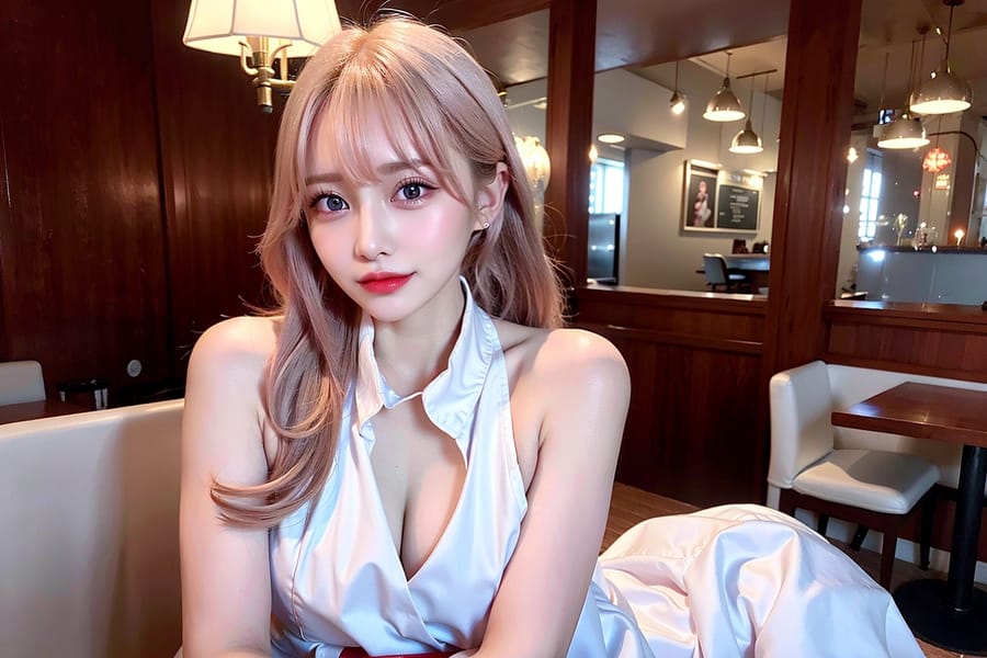 Tags: 21872187
<lora:JapaneseDollLikeness_v15:0.65>, <lora:koreanDollLikeness:0.54>, <lora:YaeMiko_Test:0.64>, (ukrainian:0.96), (waitress wearing uniform:1.03), restaurant, (seductive pose:0.99), extremely detailed eyes, extremely detailed face, cute, (photorealistic:1.15), sexy lips, seductive smile, double eyelids, pale skin, perky breasts, full body portrait, 4K, best quality, (long slim legs:1.11), delicate and beautiful girl, 1girl, (stunningly attractive:1.13)
Negative prompt: drawings, sketches, paintings, anime, ugly, disfigured, (worst quality:2.24)
Steps: 32, Sampler: DPM++ 2M Karras, CFG scale: 7.41, Seed: 1010934847, Size: 768x512, Model hash: fc2511737a, Model: chilloutmix_NiPrunedFp32Fix, Seed resize from: -1x-1, Denoising strength: 0.5, Version: v1.2.1, Hires upscale: 2.0, Hires steps: 16, Hires upscaler: ESRGAN_4x