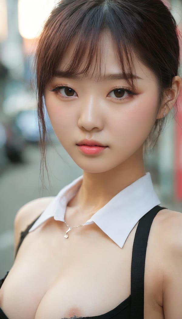 Tags: 21872187, SDXL
{"3": {"inputs": {"seed": 725036652300264, "steps": 32, "cfg": 5.23, "sampler_name": "dpmpp_2m", "scheduler": "karras", "denoise": 1.0, "model": ["27", 0], "positive": ["6", 0], "negative": ["7", 0], "latent_image": ["5", 0]}, "class_type": "KSampler"}, "4": {"inputs": {"ckpt_name": "juggernautxl.safetensors"}, "class_type": "CheckpointLoaderSimple"}, "5": {"inputs": {"width": 768, "height": 1344, "batch_size": 1}, "class_type": "EmptyLatentImage"}, "6": {"inputs": {"text": "24 year old girl, (korean:1.11), (detailed face:0.99), (double eyelids:0.97), (beautiful eyes:1.10), (sexy lips:0.96), (idol:1.03), (slim:1.12), (seductive pose:1.01), (pale skin:1.00), (seductive facial expression:1.10), (cute:1.14), (blush:1.10), (eyelashes:1.06), (temptress:1.10), (perky ass:1.12), (exposed ass:1.08), (looking back:1.06), (sexy ass:1.06), (thigh gap:0.96), (school uniform:0.96), choker, busy street, (soft lighting:1.06), (textured skin:1.03), (natural looking skin:1.09), (RAW:1.00), (portra:1.07), (detailed skin:1.05), (candid cinema:1.00), (skin fuzz:1.02), (film:1.08)", "clip": ["27", 1]}, "class_type": "CLIPTextEncode"}, "7": {"inputs": {"text": "(bad hands:1.06), (open mouth:1.13), (worst quality:1.07), (twisted:1.05), (watermark:1.10), (distorted:1.08), (low resolution:1.13)", "clip": ["27", 1]}, "class_type": "CLIPTextEncode"}, "8": {"inputs": {"samples": ["3", 0], "vae": ["4", 2]}, "class_type": "VAEDecode"}, "25": {"inputs": {"lora_name": "nudify_xl.safetensors", "strength_model": 0.33, "strength_clip": 0.1, "model": ["4", 0], "clip": ["4", 1]}, "class_type": "LoraLoader"}, "26": {"inputs": {"lora_name": "shirtlift_SDXL_v2.safetensors", "strength_model": 0.07, "strength_clip": 0.0, "model": ["25", 0], "clip": ["25", 1]}, "class_type": "LoraLoader"}, "27": {"inputs": {"lora_name": "PerfectEyesXL.safetensors", "strength_model": 0.15, "strength_clip": 0.17, "model": ["26", 0], "clip": ["26", 1]}, "class_type": "LoraLoader"}, "30": {"inputs": {"model_name": "4x_NMKD-Superscale-SP_178000_G.pth"}, "class_type": "UpscaleModelLoader"}, "31": {"inputs": {"upscale_model": ["30", 0], "image": ["8", 0]}, "class_type": "ImageUpscaleWithModel"}, "32": {"inputs": {"upscale_method": "lanczos", "scale_by": 0.5, "image": ["31", 0]}, "class_type": "ImageScaleBy"}, "33": {"inputs": {"pixels": ["32", 0], "vae": ["4", 2]}, "class_type": "VAEEncode"}, "34": {"inputs": {"seed": 725036652300264, "steps": 32, "cfg": 5.23, "sampler_name": "dpmpp_2m", "scheduler": "karras", "denoise": 0.3, "model": ["27", 0], "positive": ["6", 0], "negative": ["7", 0], "latent_image": ["33", 0]}, "class_type": "KSampler"}, "36": {"inputs": {"samples": ["34", 0], "vae": ["4", 2]}, "class_type": "VAEDecode"}, "39": {"inputs": {"filename_prefix": "comfyapi-1724498148219", "images": ["36", 0]}, "class_type": "SaveImage"}}