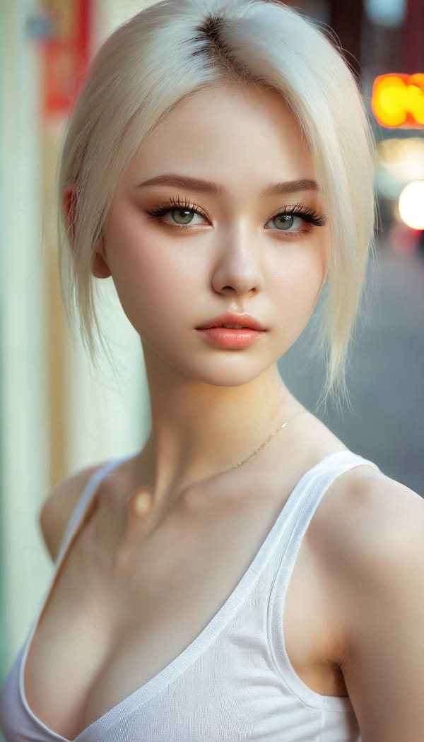 Tags: 21872187, SDXL
{"3": {"inputs": {"seed": 648543314355363, "steps": 32, "cfg": 6.92, "sampler_name": "dpmpp_2m", "scheduler": "karras", "denoise": 1.0, "model": ["27", 0], "positive": ["6", 0], "negative": ["7", 0], "latent_image": ["5", 0]}, "class_type": "KSampler"}, "4": {"inputs": {"ckpt_name": "juggernautxl.safetensors"}, "class_type": "CheckpointLoaderSimple"}, "5": {"inputs": {"width": 768, "height": 1344, "batch_size": 1}, "class_type": "EmptyLatentImage"}, "6": {"inputs": {"text": "19 year old girl, (russian:1.14), (idol:1.10), (sexy lips:0.97), (double eyelids:1.03), (seductive pose:1.14), (detailed face:1.06), (eyelashes:1.00), (pale skin:1.05), (temptress:1.00), (slim:1.02), (seductive facial expression:0.98), (beautiful eyes:1.05), (in a seductive pose:1.04), (large perky breasts:0.98), (cleavage:1.06), (thigh gap:0.99), (white tanktop:1.02), busy street, (soft lighting:1.06), (textured skin:1.02), (skin fuzz:1.05), (detailed skin:1.03), (RAW:1.04), (natural looking skin:1.00), (portra:1.00), (candid cinema:1.07), (film:1.08)", "clip": ["27", 1]}, "class_type": "CLIPTextEncode"}, "7": {"inputs": {"text": "(bad hands:1.11), (watermark:1.05), (open mouth:1.06), (worst quality:1.07), (low resolution:1.12), (twisted:1.09), (distorted:1.13)", "clip": ["27", 1]}, "class_type": "CLIPTextEncode"}, "8": {"inputs": {"samples": ["3", 0], "vae": ["4", 2]}, "class_type": "VAEDecode"}, "25": {"inputs": {"lora_name": "nudify_xl.safetensors", "strength_model": 0.06, "strength_clip": 0.32, "model": ["4", 0], "clip": ["4", 1]}, "class_type": "LoraLoader"}, "26": {"inputs": {"lora_name": "shirtlift_SDXL_v2.safetensors", "strength_model": 0.02, "strength_clip": 0.18, "model": ["25", 0], "clip": ["25", 1]}, "class_type": "LoraLoader"}, "27": {"inputs": {"lora_name": "PerfectEyesXL.safetensors", "strength_model": 0.18, "strength_clip": 0.18, "model": ["26", 0], "clip": ["26", 1]}, "class_type": "LoraLoader"}, "30": {"inputs": {"model_name": "4x_NMKD-Superscale-SP_178000_G.pth"}, "class_type": "UpscaleModelLoader"}, "31": {"inputs": {"upscale_model": ["30", 0], "image": ["8", 0]}, "class_type": "ImageUpscaleWithModel"}, "32": {"inputs": {"upscale_method": "lanczos", "scale_by": 0.5, "image": ["31", 0]}, "class_type": "ImageScaleBy"}, "33": {"inputs": {"pixels": ["32", 0], "vae": ["4", 2]}, "class_type": "VAEEncode"}, "34": {"inputs": {"seed": 648543314355363, "steps": 32, "cfg": 6.92, "sampler_name": "dpmpp_2m", "scheduler": "karras", "denoise": 0.3, "model": ["27", 0], "positive": ["6", 0], "negative": ["7", 0], "latent_image": ["33", 0]}, "class_type": "KSampler"}, "36": {"inputs": {"samples": ["34", 0], "vae": ["4", 2]}, "class_type": "VAEDecode"}, "39": {"inputs": {"filename_prefix": "comfyapi-1724483747268", "images": ["36", 0]}, "class_type": "SaveImage"}}