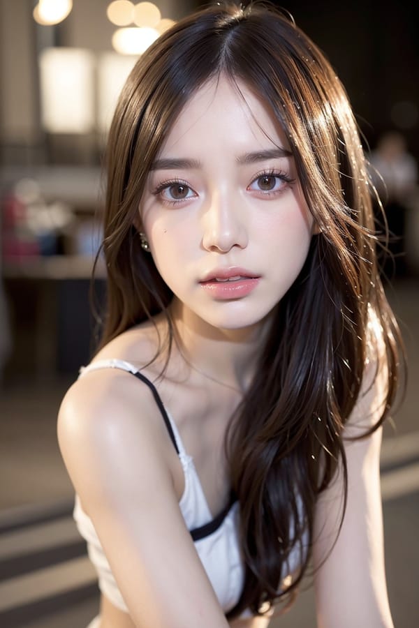 Tags: 21872187
<lora:mix4:0.47>, <lora:JapaneseDollLikeness_v15:0.44>, (clubbing:1.03), party, club, (seductive pose:0.97), extremely detailed eyes, extremely detailed face, cute, (photorealistic:1.19), sexy lips, double eyelids, eyelashes, pale skin, perky breasts, full body portrait, textured skin, RAW, hyper realistic, (long slim legs:1.03), blush, delicate and beautiful girl, solo, (stunningly attractive:1.19), (dramatic:1.15)
Negative prompt: drawings, sketches, anime, black and white, fat, disfigured, (worst quality:1.99)
Steps: 32, Sampler: DPM++ 2M Karras, CFG scale: 5.82, Seed: 206075154, Size: 512x768, Model hash: fc2511737a, Model: chilloutmix_NiPrunedFp32Fix, Seed resize from: -1x-1, Denoising strength: 0.5, Version: v1.2.1, Hires upscale: 2.0, Hires steps: 32, Hires upscaler: ESRGAN_4x