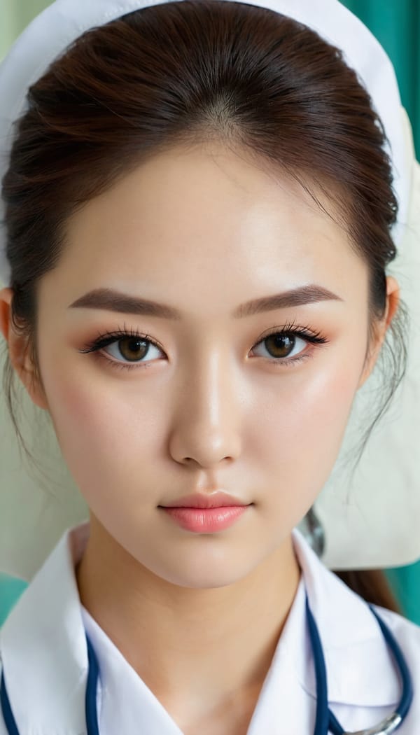 Tags: 21872187, SDXL
{"3": {"inputs": {"seed": 235059790350602, "steps": 32, "cfg": 7.41, "sampler_name": "dpmpp_2m", "scheduler": "karras", "denoise": 1.0, "model": ["27", 0], "positive": ["6", 0], "negative": ["7", 0], "latent_image": ["5", 0]}, "class_type": "KSampler"}, "4": {"inputs": {"ckpt_name": "juggernautXL_v8Rundiffusion.safetensors"}, "class_type": "CheckpointLoaderSimple"}, "5": {"inputs": {"width": 768, "height": 1344, "batch_size": 1}, "class_type": "EmptyLatentImage"}, "6": {"inputs": {"text": "20 year old girl, (ukrainian:1.02), (korean:1.14), (eyelashes:1.02), (temptress:0.99), (seductive pose:1.00), (cute:1.13), (sexy lips:1.07), (beautiful eyes:1.01), (idol:1.03), (seductive facial expression:0.98), (detailed face:1.05), (double eyelids:1.05), (in a seductive pose:1.14), (large perky breasts:0.95), (cleavage:1.00), (thigh gap:1.07), (nurse in uniform:1.10) working in a hospital ward, (candid cinema:1.00), (detailed skin:1.05), (textured skin:1.07), (skin fuzz:1.02), (natural looking skin:1.09), (RAW:1.05), (film:1.07), (portra:1.05), (soft lighting:1.00)", "clip": ["27", 1]}, "class_type": "CLIPTextEncode"}, "7": {"inputs": {"text": "(distorted:1.11), (twisted:1.08), (bad hands:1.09), (low resolution:1.14), (watermark:1.09), (worst quality:1.11), (open mouth:1.08)", "clip": ["27", 1]}, "class_type": "CLIPTextEncode"}, "8": {"inputs": {"samples": ["3", 0], "vae": ["4", 2]}, "class_type": "VAEDecode"}, "25": {"inputs": {"lora_name": "nudify_xl.safetensors", "strength_model": 0.11, "strength_clip": 0.1, "model": ["4", 0], "clip": ["4", 1]}, "class_type": "LoraLoader"}, "26": {"inputs": {"lora_name": "shirtlift_SDXL_v2.safetensors", "strength_model": 0.07, "strength_clip": 0.13, "model": ["25", 0], "clip": ["25", 1]}, "class_type": "LoraLoader"}, "27": {"inputs": {"lora_name": "PerfectEyesXL.safetensors", "strength_model": 0.13, "strength_clip": 0.09, "model": ["26", 0], "clip": ["26", 1]}, "class_type": "LoraLoader"}, "30": {"inputs": {"model_name": "4x_NMKD-Superscale-SP_178000_G.pth"}, "class_type": "UpscaleModelLoader"}, "31": {"inputs": {"upscale_model": ["30", 0], "image": ["8", 0]}, "class_type": "ImageUpscaleWithModel"}, "32": {"inputs": {"upscale_method": "lanczos", "scale_by": 0.5, "image": ["31", 0]}, "class_type": "ImageScaleBy"}, "33": {"inputs": {"pixels": ["32", 0], "vae": ["4", 2]}, "class_type": "VAEEncode"}, "34": {"inputs": {"seed": 235059790350602, "steps": 32, "cfg": 7.41, "sampler_name": "dpmpp_2m", "scheduler": "karras", "denoise": 0.3, "model": ["27", 0], "positive": ["6", 0], "negative": ["7", 0], "latent_image": ["33", 0]}, "class_type": "KSampler"}, "36": {"inputs": {"samples": ["34", 0], "vae": ["4", 2]}, "class_type": "VAEDecode"}, "39": {"inputs": {"filename_prefix": "comfyapi-1708204587837", "images": ["36", 0]}, "class_type": "SaveImage"}}