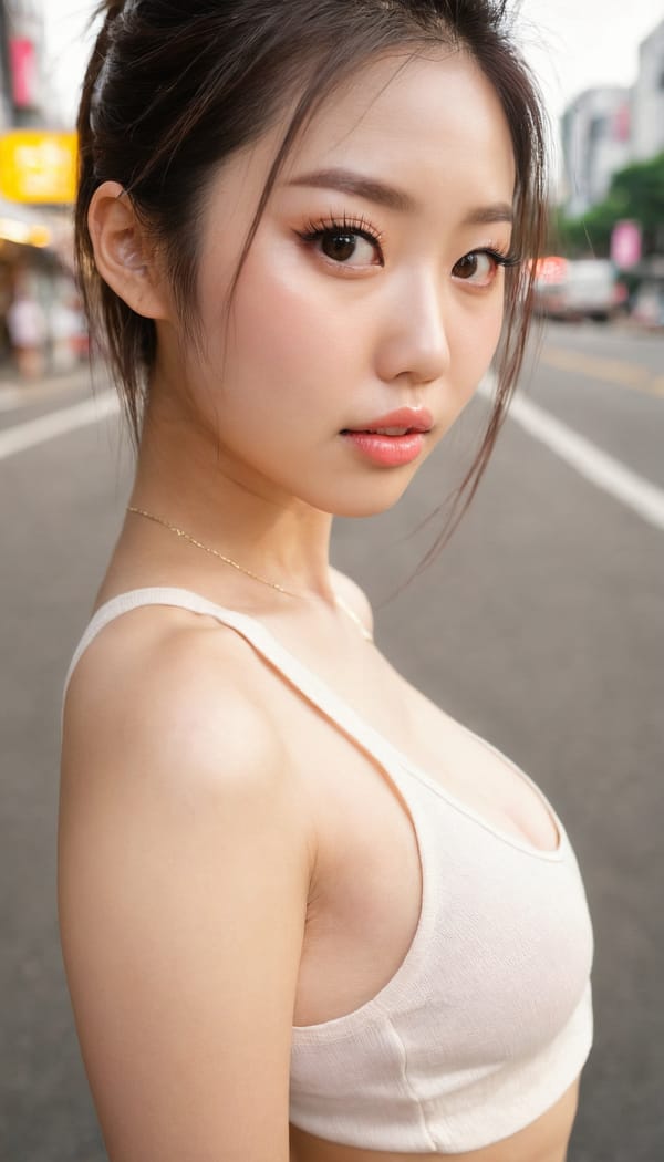 Tags: 21872187, SDXL
{"3": {"inputs": {"seed": 648506233247141, "steps": 64, "cfg": 5.3, "sampler_name": "dpmpp_2m", "scheduler": "karras", "denoise": 1.0, "model": ["27", 0], "positive": ["6", 0], "negative": ["7", 0], "latent_image": ["5", 0]}, "class_type": "KSampler"}, "4": {"inputs": {"ckpt_name": "juggernautxl.safetensors"}, "class_type": "CheckpointLoaderSimple"}, "5": {"inputs": {"width": 768, "height": 1344, "batch_size": 1}, "class_type": "EmptyLatentImage"}, "6": {"inputs": {"text": "26 year old girl, (taiwanese:1.04), (eyelashes:1.14), (sexy lips:1.11), (detailed face:1.09), (cute:1.10), (slim:1.07), (double eyelids:0.98), (temptress:0.99), (beautiful eyes:1.05), (blush:1.12), (pale skin:1.11), (idol:1.08), (seductive pose:0.96), (seductive facial expression:1.01), (perky ass:1.10), (exposed ass:1.12), (looking back:0.97), (sexy ass:0.97), (thigh gap:0.95), (white tanktop:1.02), busy street, (portra:1.08), (RAW:1.08), (skin fuzz:1.00), (detailed skin:1.05), (textured skin:1.07), (soft lighting:1.07), (film:1.06), (candid cinema:1.09), (natural looking skin:1.02)", "clip": ["27", 1]}, "class_type": "CLIPTextEncode"}, "7": {"inputs": {"text": "(low resolution:1.07), (distorted:1.13), (watermark:1.12), (worst quality:1.12), (bad hands:1.14)", "clip": ["27", 1]}, "class_type": "CLIPTextEncode"}, "8": {"inputs": {"samples": ["3", 0], "vae": ["4", 2]}, "class_type": "VAEDecode"}, "25": {"inputs": {"lora_name": "nudify_xl.safetensors", "strength_model": 0.23, "strength_clip": 0.16, "model": ["4", 0], "clip": ["4", 1]}, "class_type": "LoraLoader"}, "26": {"inputs": {"lora_name": "shirtlift_SDXL_v2.safetensors", "strength_model": 0.13, "strength_clip": 0.0, "model": ["25", 0], "clip": ["25", 1]}, "class_type": "LoraLoader"}, "27": {"inputs": {"lora_name": "PerfectEyesXL.safetensors", "strength_model": 0.17, "strength_clip": 0.18, "model": ["26", 0], "clip": ["26", 1]}, "class_type": "LoraLoader"}, "30": {"inputs": {"model_name": "4x_NMKD-Superscale-SP_178000_G.pth"}, "class_type": "UpscaleModelLoader"}, "31": {"inputs": {"upscale_model": ["30", 0], "image": ["8", 0]}, "class_type": "ImageUpscaleWithModel"}, "32": {"inputs": {"upscale_method": "lanczos", "scale_by": 0.5, "image": ["31", 0]}, "class_type": "ImageScaleBy"}, "33": {"inputs": {"pixels": ["32", 0], "vae": ["4", 2]}, "class_type": "VAEEncode"}, "34": {"inputs": {"seed": 648506233247141, "steps": 64, "cfg": 5.3, "sampler_name": "dpmpp_2m", "scheduler": "karras", "denoise": 0.3, "model": ["27", 0], "positive": ["6", 0], "negative": ["7", 0], "latent_image": ["33", 0]}, "class_type": "KSampler"}, "36": {"inputs": {"samples": ["34", 0], "vae": ["4", 2]}, "class_type": "VAEDecode"}, "39": {"inputs": {"filename_prefix": "comfyapi-1724494086029", "images": ["36", 0]}, "class_type": "SaveImage"}}