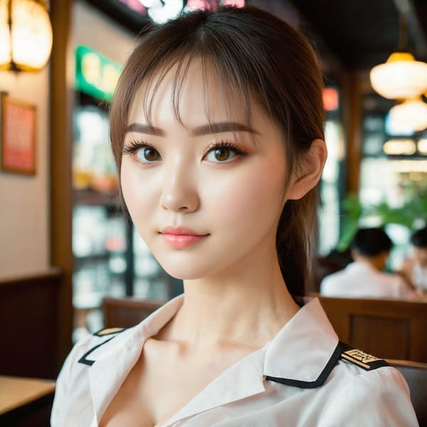 Tags: 21872187, SDXL
{"3": {"inputs": {"seed": 548324784092655, "steps": 32, "cfg": 7.75, "sampler_name": "dpmpp_2m", "scheduler": "karras", "denoise": 1.0, "model": ["27", 0], "positive": ["6", 0], "negative": ["7", 0], "latent_image": ["5", 0]}, "class_type": "KSampler"}, "4": {"inputs": {"ckpt_name": "juggernautxl.safetensors"}, "class_type": "CheckpointLoaderSimple"}, "5": {"inputs": {"width": 1024, "height": 1024, "batch_size": 1}, "class_type": "EmptyLatentImage"}, "6": {"inputs": {"text": "26 year old girl, (ukrainian:1.09), (taiwanese:1.10), (temptress:0.98), (beautiful eyes:1.09), (eyelashes:1.13), (double eyelids:1.01), (detailed face:1.13), (slim:0.99), (seductive facial expression:1.12), (seductive pose:1.07), (cute:1.06), (pale skin:1.07), (blush:0.99), (idol:1.02), (in a seductive pose:1.14), (large perky breasts:0.98), (cleavage:1.12), (thigh gap:0.99), (a waitress in uniform:0.98) working at a restaurant, (portra:1.08), (natural looking skin:1.02), (skin fuzz:1.03), (film:1.00), (RAW:1.02), (detailed skin:1.03), (soft lighting:1.09), (textured skin:1.04), (candid cinema:1.03)", "clip": ["27", 1]}, "class_type": "CLIPTextEncode"}, "7": {"inputs": {"text": "(twisted:1.10), (open mouth:1.10), (watermark:1.12), (low resolution:1.11), (bad hands:1.11), (distorted:1.10)", "clip": ["27", 1]}, "class_type": "CLIPTextEncode"}, "8": {"inputs": {"samples": ["3", 0], "vae": ["4", 2]}, "class_type": "VAEDecode"}, "25": {"inputs": {"lora_name": "nudify_xl.safetensors", "strength_model": 0.22, "strength_clip": 0.3, "model": ["4", 0], "clip": ["4", 1]}, "class_type": "LoraLoader"}, "26": {"inputs": {"lora_name": "shirtlift_SDXL_v2.safetensors", "strength_model": 0.05, "strength_clip": 0.17, "model": ["25", 0], "clip": ["25", 1]}, "class_type": "LoraLoader"}, "27": {"inputs": {"lora_name": "PerfectEyesXL.safetensors", "strength_model": 0.11, "strength_clip": 0.1, "model": ["26", 0], "clip": ["26", 1]}, "class_type": "LoraLoader"}, "30": {"inputs": {"model_name": "4x_NMKD-Superscale-SP_178000_G.pth"}, "class_type": "UpscaleModelLoader"}, "31": {"inputs": {"upscale_model": ["30", 0], "image": ["8", 0]}, "class_type": "ImageUpscaleWithModel"}, "32": {"inputs": {"upscale_method": "lanczos", "scale_by": 0.5, "image": ["31", 0]}, "class_type": "ImageScaleBy"}, "33": {"inputs": {"pixels": ["32", 0], "vae": ["4", 2]}, "class_type": "VAEEncode"}, "34": {"inputs": {"seed": 548324784092655, "steps": 32, "cfg": 7.75, "sampler_name": "dpmpp_2m", "scheduler": "karras", "denoise": 0.3, "model": ["27", 0], "positive": ["6", 0], "negative": ["7", 0], "latent_image": ["33", 0]}, "class_type": "KSampler"}, "36": {"inputs": {"samples": ["34", 0], "vae": ["4", 2]}, "class_type": "VAEDecode"}, "39": {"inputs": {"filename_prefix": "comfyapi-1722630295424", "images": ["36", 0]}, "class_type": "SaveImage"}}