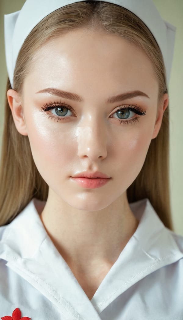 Tags: 21872187, SDXL
{"3": {"inputs": {"seed": 115929964872377, "steps": 64, "cfg": 6.78, "sampler_name": "dpmpp_2m", "scheduler": "karras", "denoise": 1.0, "model": ["27", 0], "positive": ["6", 0], "negative": ["7", 0], "latent_image": ["5", 0]}, "class_type": "KSampler"}, "4": {"inputs": {"ckpt_name": "juggernautxl.safetensors"}, "class_type": "CheckpointLoaderSimple"}, "5": {"inputs": {"width": 768, "height": 1344, "batch_size": 1}, "class_type": "EmptyLatentImage"}, "6": {"inputs": {"text": "21 year old girl, (russian:1.10), (seductive facial expression:1.14), (beautiful eyes:1.00), (sexy lips:1.02), (detailed face:1.13), (blush:1.12), (slim:0.99), (eyelashes:1.07), (temptress:0.98), (cute:1.10), (idol:0.98), (double eyelids:0.97), (pale skin:1.05), (seductive pose:1.09), (in a seductive pose:1.03), (large perky breasts:1.02), (cleavage:1.03), (thigh gap:1.12), (nurse in uniform:1.08) working in a hospital ward, (portra:1.06), (soft lighting:1.03), (skin fuzz:1.00), (candid cinema:1.00), (detailed skin:1.01), (textured skin:1.05), (film:1.07), (RAW:1.04), (natural looking skin:1.08)", "clip": ["27", 1]}, "class_type": "CLIPTextEncode"}, "7": {"inputs": {"text": "(distorted:1.12), (watermark:1.06), (worst quality:1.13), (low resolution:1.06), (bad hands:1.05), (twisted:1.08), (open mouth:1.05)", "clip": ["27", 1]}, "class_type": "CLIPTextEncode"}, "8": {"inputs": {"samples": ["3", 0], "vae": ["4", 2]}, "class_type": "VAEDecode"}, "25": {"inputs": {"lora_name": "nudify_xl.safetensors", "strength_model": 0.13, "strength_clip": 0.07, "model": ["4", 0], "clip": ["4", 1]}, "class_type": "LoraLoader"}, "26": {"inputs": {"lora_name": "shirtlift_SDXL_v2.safetensors", "strength_model": 0.02, "strength_clip": 0.07, "model": ["25", 0], "clip": ["25", 1]}, "class_type": "LoraLoader"}, "27": {"inputs": {"lora_name": "PerfectEyesXL.safetensors", "strength_model": 0.05, "strength_clip": 0.08, "model": ["26", 0], "clip": ["26", 1]}, "class_type": "LoraLoader"}, "30": {"inputs": {"model_name": "4x_NMKD-Superscale-SP_178000_G.pth"}, "class_type": "UpscaleModelLoader"}, "31": {"inputs": {"upscale_model": ["30", 0], "image": ["8", 0]}, "class_type": "ImageUpscaleWithModel"}, "32": {"inputs": {"upscale_method": "lanczos", "scale_by": 0.5, "image": ["31", 0]}, "class_type": "ImageScaleBy"}, "33": {"inputs": {"pixels": ["32", 0], "vae": ["4", 2]}, "class_type": "VAEEncode"}, "34": {"inputs": {"seed": 115929964872377, "steps": 64, "cfg": 6.78, "sampler_name": "dpmpp_2m", "scheduler": "karras", "denoise": 0.3, "model": ["27", 0], "positive": ["6", 0], "negative": ["7", 0], "latent_image": ["33", 0]}, "class_type": "KSampler"}, "36": {"inputs": {"samples": ["34", 0], "vae": ["4", 2]}, "class_type": "VAEDecode"}, "39": {"inputs": {"filename_prefix": "comfyapi-1713518821613", "images": ["36", 0]}, "class_type": "SaveImage"}}