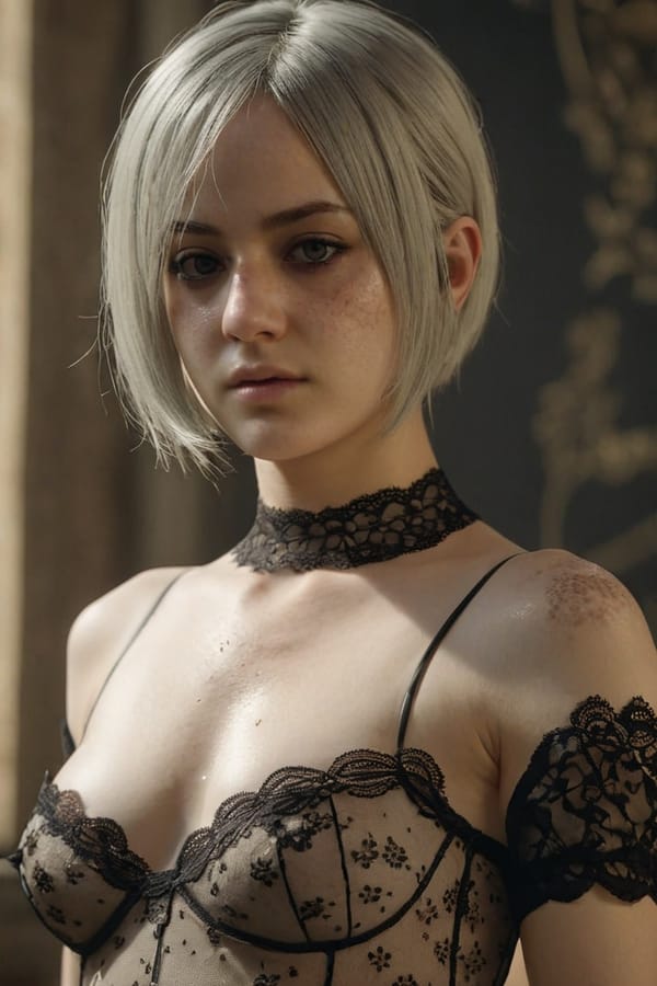 Tags: undefined
professional cinematic photo, 2b nier automata, lace, detailed natural skin and blemishes, close-up, face focus, 35mm photograph, professional, 4k, highly detailed, (freckles:0.3), bare breasts, (topless:1.8), (small perky breasts:1.7)
Negative prompt: (eyes),drawing, painting, crayon, sketch, graphite, impressionist, noisy, blurry, soft, deformed, ugly, (worst quality, low quality, normal quality, lowres, low details, oversaturated, undersaturated, overexposed, underexposed, grayscale, bw, bad photo, bad photography, bad art:1.4), (watermark, signature, text font, username, error, logo, words, letters, digits, autograph, trademark, name:1.2), (blur, blurry, grainy), morbid, ugly, asymmetrical, mutated malformed, mutilated, poorly lit, bad shadow, draft, cropped, out of frame, cut off, censored, jpeg artifacts, out of focus, glitch, duplicate, (airbrushed, cartoon, anime, semi-realistic, cgi, render, blender, digital art, manga, amateur:1.3), (3D ,3D Game, 3D Game Scene, 3D Character:1.1), (bad hands, bad anatomy, bad body, bad face, bad teeth, bad arms, bad legs, deformities:1.3)
Steps: 40, Sampler: DPM++ 2M, CFG scale: 7, Seed: 1288801957, Size: 768x1152, Model hash: aeb7e9e689, Model: juggernautXL_v8Rundiffusion, Version: v1.7.0