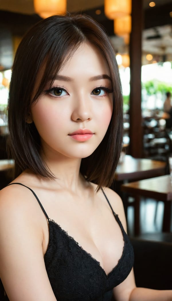 Tags: 21872187, SDXL
{"3": {"inputs": {"seed": 482886442435809, "steps": 32, "cfg": 5.89, "sampler_name": "dpmpp_2m", "scheduler": "karras", "denoise": 1.0, "model": ["27", 0], "positive": ["6", 0], "negative": ["7", 0], "latent_image": ["5", 0]}, "class_type": "KSampler"}, "4": {"inputs": {"ckpt_name": "juggernautXL_v8Rundiffusion.safetensors"}, "class_type": "CheckpointLoaderSimple"}, "5": {"inputs": {"width": 768, "height": 1344, "batch_size": 1}, "class_type": "EmptyLatentImage"}, "6": {"inputs": {"text": "24 year old girl, (cute:0.99), (sexy lips:1.13), (beautiful eyes:1.14), (eyelashes:1.13), (temptress:1.10), (seductive facial expression:0.96), (seductive pose:0.96), (slim:0.98), (double eyelids:1.11), (idol:1.11), (blush:1.00), (detailed face:1.01), (pale skin:1.02), (in a seductive pose:1.13), (large perky breasts:1.14), (cleavage:1.09), (thigh gap:1.03), (wearing a little black dress:1.04) at a fine dining restaurant, (natural looking skin:1.00), (textured skin:1.06), (RAW:1.04), (portra:1.01), (soft lighting:1.02), (detailed skin:1.04), (film:1.06), (skin fuzz:1.04), (candid cinema:1.00)", "clip": ["27", 1]}, "class_type": "CLIPTextEncode"}, "7": {"inputs": {"text": "(bad hands:1.12), (twisted:1.09), (watermark:1.14), (worst quality:1.10), (distorted:1.08), (open mouth:1.11), (low resolution:1.06)", "clip": ["27", 1]}, "class_type": "CLIPTextEncode"}, "8": {"inputs": {"samples": ["3", 0], "vae": ["4", 2]}, "class_type": "VAEDecode"}, "25": {"inputs": {"lora_name": "nudify_xl.safetensors", "strength_model": 0.12, "strength_clip": 0.01, "model": ["4", 0], "clip": ["4", 1]}, "class_type": "LoraLoader"}, "26": {"inputs": {"lora_name": "shirtlift_SDXL_v2.safetensors", "strength_model": 0.01, "strength_clip": 0.04, "model": ["25", 0], "clip": ["25", 1]}, "class_type": "LoraLoader"}, "27": {"inputs": {"lora_name": "PerfectEyesXL.safetensors", "strength_model": 0.12, "strength_clip": 0.07, "model": ["26", 0], "clip": ["26", 1]}, "class_type": "LoraLoader"}, "30": {"inputs": {"model_name": "4x_NMKD-Superscale-SP_178000_G.pth"}, "class_type": "UpscaleModelLoader"}, "31": {"inputs": {"upscale_model": ["30", 0], "image": ["8", 0]}, "class_type": "ImageUpscaleWithModel"}, "32": {"inputs": {"upscale_method": "lanczos", "scale_by": 0.5, "image": ["31", 0]}, "class_type": "ImageScaleBy"}, "33": {"inputs": {"pixels": ["32", 0], "vae": ["4", 2]}, "class_type": "VAEEncode"}, "34": {"inputs": {"seed": 482886442435809, "steps": 32, "cfg": 5.89, "sampler_name": "dpmpp_2m", "scheduler": "karras", "denoise": 0.3, "model": ["27", 0], "positive": ["6", 0], "negative": ["7", 0], "latent_image": ["33", 0]}, "class_type": "KSampler"}, "36": {"inputs": {"samples": ["34", 0], "vae": ["4", 2]}, "class_type": "VAEDecode"}, "39": {"inputs": {"filename_prefix": "comfyapi-1707818441498", "images": ["36", 0]}, "class_type": "SaveImage"}}