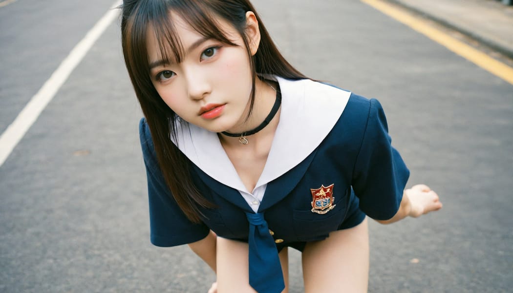 Tags: 21872187, SDXL
{"3": {"inputs": {"seed": 281551558860267, "steps": 64, "cfg": 7.03, "sampler_name": "dpmpp_2m", "scheduler": "karras", "denoise": 1.0, "model": ["27", 0], "positive": ["6", 0], "negative": ["7", 0], "latent_image": ["5", 0]}, "class_type": "KSampler"}, "4": {"inputs": {"ckpt_name": "helloworldxl.safetensors"}, "class_type": "CheckpointLoaderSimple"}, "5": {"inputs": {"width": 1344, "height": 768, "batch_size": 1}, "class_type": "EmptyLatentImage"}, "6": {"inputs": {"text": "20 year old girl, (taiwanese:0.97), (detailed face:0.98), (sexy lips:1.06), (blush:1.07), (double eyelids:1.05), (seductive pose:1.02), (temptress:0.99), (pale skin:0.95), (beautiful eyes:1.13), (slim:1.00), (seductive facial expression:1.05), (eyelashes:0.95), (idol:1.11), (cute:1.10), (in a seductive pose:1.02), (large perky breasts:1.05), (cleavage:1.07), (thigh gap:1.12), (school uniform:1.09), choker, busy street, (film:1.07), (RAW:1.01), (detailed skin:1.00), (skin fuzz:1.03), (natural looking skin:1.02), (soft lighting:1.07), (portra:1.03), (candid cinema:1.09), (textured skin:1.08)", "clip": ["27", 1]}, "class_type": "CLIPTextEncode"}, "7": {"inputs": {"text": "(twisted:1.08), (distorted:1.12), (worst quality:1.09), (watermark:1.12), (open mouth:1.05), (bad hands:1.09), (low resolution:1.14)", "clip": ["27", 1]}, "class_type": "CLIPTextEncode"}, "8": {"inputs": {"samples": ["3", 0], "vae": ["4", 2]}, "class_type": "VAEDecode"}, "25": {"inputs": {"lora_name": "nudify_xl.safetensors", "strength_model": 0.23, "strength_clip": 0.39, "model": ["4", 0], "clip": ["4", 1]}, "class_type": "LoraLoader"}, "26": {"inputs": {"lora_name": "shirtlift_SDXL_v2.safetensors", "strength_model": 0.14, "strength_clip": 0.15, "model": ["25", 0], "clip": ["25", 1]}, "class_type": "LoraLoader"}, "27": {"inputs": {"lora_name": "PerfectEyesXL.safetensors", "strength_model": 0.08, "strength_clip": 0.0, "model": ["26", 0], "clip": ["26", 1]}, "class_type": "LoraLoader"}, "30": {"inputs": {"model_name": "4x_NMKD-Superscale-SP_178000_G.pth"}, "class_type": "UpscaleModelLoader"}, "31": {"inputs": {"upscale_model": ["30", 0], "image": ["8", 0]}, "class_type": "ImageUpscaleWithModel"}, "32": {"inputs": {"upscale_method": "lanczos", "scale_by": 0.5, "image": ["31", 0]}, "class_type": "ImageScaleBy"}, "33": {"inputs": {"pixels": ["32", 0], "vae": ["4", 2]}, "class_type": "VAEEncode"}, "34": {"inputs": {"seed": 281551558860267, "steps": 64, "cfg": 7.03, "sampler_name": "dpmpp_2m", "scheduler": "karras", "denoise": 0.3, "model": ["27", 0], "positive": ["6", 0], "negative": ["7", 0], "latent_image": ["33", 0]}, "class_type": "KSampler"}, "36": {"inputs": {"samples": ["34", 0], "vae": ["4", 2]}, "class_type": "VAEDecode"}, "39": {"inputs": {"filename_prefix": "comfyapi-1713844783751", "images": ["36", 0]}, "class_type": "SaveImage"}}