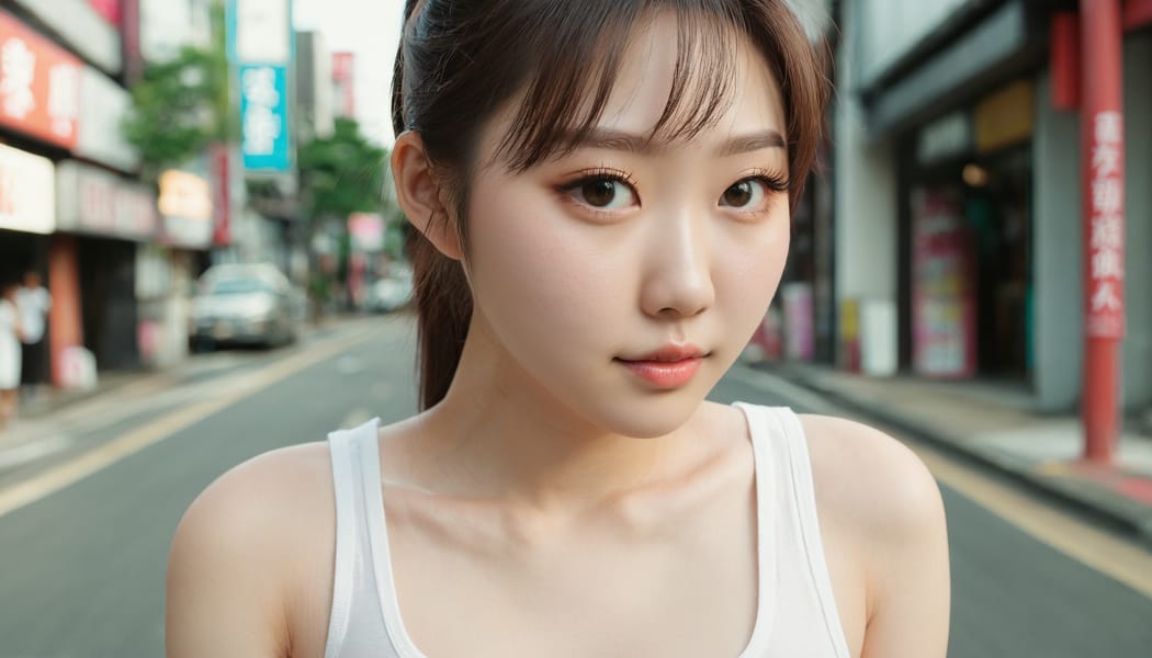 Tags: 21872187, SDXL
{"3": {"inputs": {"seed": 407092922591654, "steps": 32, "cfg": 7.65, "sampler_name": "dpmpp_2m", "scheduler": "karras", "denoise": 1.0, "model": ["27", 0], "positive": ["6", 0], "negative": ["7", 0], "latent_image": ["5", 0]}, "class_type": "KSampler"}, "4": {"inputs": {"ckpt_name": "juggernautxl.safetensors"}, "class_type": "CheckpointLoaderSimple"}, "5": {"inputs": {"width": 1344, "height": 768, "batch_size": 1}, "class_type": "EmptyLatentImage"}, "6": {"inputs": {"text": "21 year old girl, (korean:0.95), (japanese:1.00), (cute:1.10), (eyelashes:1.09), (temptress:1.14), (detailed face:1.10), (slim:1.04), (sexy lips:1.12), (pale skin:1.06), (blush:0.95), (beautiful eyes:0.99), (double eyelids:1.13), (seductive pose:1.13), (seductive facial expression:0.96), (perky ass:1.11), (exposed ass:1.12), (looking back:0.96), (sexy ass:1.03), (thigh gap:0.95), (white tanktop:1.10), busy street, (skin fuzz:1.02), (candid cinema:1.02), (detailed skin:1.04), (textured skin:1.07), (soft lighting:1.05), (film:1.01), (natural looking skin:1.06), (RAW:1.01), (portra:1.08)", "clip": ["27", 1]}, "class_type": "CLIPTextEncode"}, "7": {"inputs": {"text": "(low resolution:1.07), (watermark:1.11), (twisted:1.07), (worst quality:1.05), (distorted:1.12), (bad hands:1.08), (open mouth:1.14)", "clip": ["27", 1]}, "class_type": "CLIPTextEncode"}, "8": {"inputs": {"samples": ["3", 0], "vae": ["4", 2]}, "class_type": "VAEDecode"}, "25": {"inputs": {"lora_name": "nudify_xl.safetensors", "strength_model": 0.17, "strength_clip": 0.3, "model": ["4", 0], "clip": ["4", 1]}, "class_type": "LoraLoader"}, "26": {"inputs": {"lora_name": "shirtlift_SDXL_v2.safetensors", "strength_model": 0.1, "strength_clip": 0.04, "model": ["25", 0], "clip": ["25", 1]}, "class_type": "LoraLoader"}, "27": {"inputs": {"lora_name": "PerfectEyesXL.safetensors", "strength_model": 0.01, "strength_clip": 0.09, "model": ["26", 0], "clip": ["26", 1]}, "class_type": "LoraLoader"}, "30": {"inputs": {"model_name": "4x_NMKD-Superscale-SP_178000_G.pth"}, "class_type": "UpscaleModelLoader"}, "31": {"inputs": {"upscale_model": ["30", 0], "image": ["8", 0]}, "class_type": "ImageUpscaleWithModel"}, "32": {"inputs": {"upscale_method": "lanczos", "scale_by": 0.5, "image": ["31", 0]}, "class_type": "ImageScaleBy"}, "33": {"inputs": {"pixels": ["32", 0], "vae": ["4", 2]}, "class_type": "VAEEncode"}, "34": {"inputs": {"seed": 407092922591654, "steps": 32, "cfg": 7.65, "sampler_name": "dpmpp_2m", "scheduler": "karras", "denoise": 0.3, "model": ["27", 0], "positive": ["6", 0], "negative": ["7", 0], "latent_image": ["33", 0]}, "class_type": "KSampler"}, "36": {"inputs": {"samples": ["34", 0], "vae": ["4", 2]}, "class_type": "VAEDecode"}, "39": {"inputs": {"filename_prefix": "comfyapi-1724663857320", "images": ["36", 0]}, "class_type": "SaveImage"}}