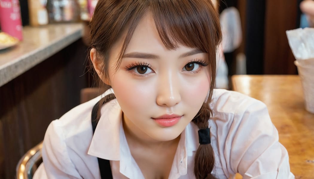 Tags: 21872187, SDXL
{"3": {"inputs": {"seed": 246619101649008, "steps": 32, "cfg": 5.53, "sampler_name": "dpmpp_2m", "scheduler": "karras", "denoise": 1.0, "model": ["27", 0], "positive": ["6", 0], "negative": ["7", 0], "latent_image": ["5", 0]}, "class_type": "KSampler"}, "4": {"inputs": {"ckpt_name": "juggernautxl.safetensors"}, "class_type": "CheckpointLoaderSimple"}, "5": {"inputs": {"width": 1344, "height": 768, "batch_size": 1}, "class_type": "EmptyLatentImage"}, "6": {"inputs": {"text": "26 year old girl, (ukrainian:1.11), (taiwanese:1.11), (cute:1.06), (double eyelids:1.13), (blush:1.04), (idol:0.95), (sexy lips:1.12), (pale skin:0.98), (detailed face:1.07), (eyelashes:1.07), (slim:1.10), (seductive pose:1.12), (beautiful eyes:1.04), (temptress:0.99), (seductive facial expression:1.13), (on all fours:1.10), (spreading ass cheeks:1.00), (from behind:0.95), (backboob:1.03), (a waitress in uniform:1.04) working at a restaurant, (textured skin:1.02), (portra:1.06), (RAW:1.09), (natural looking skin:1.02), (film:1.07), (soft lighting:1.09), (candid cinema:1.03), (detailed skin:1.04), (skin fuzz:1.03)", "clip": ["27", 1]}, "class_type": "CLIPTextEncode"}, "7": {"inputs": {"text": "(low resolution:1.07), (watermark:1.13), (distorted:1.14), (bad hands:1.06), (twisted:1.05), (worst quality:1.07), (open mouth:1.12)", "clip": ["27", 1]}, "class_type": "CLIPTextEncode"}, "8": {"inputs": {"samples": ["3", 0], "vae": ["4", 2]}, "class_type": "VAEDecode"}, "25": {"inputs": {"lora_name": "nudify_xl.safetensors", "strength_model": 0.02, "strength_clip": 0.0, "model": ["4", 0], "clip": ["4", 1]}, "class_type": "LoraLoader"}, "26": {"inputs": {"lora_name": "shirtlift_SDXL_v2.safetensors", "strength_model": 0.09, "strength_clip": 0.18, "model": ["25", 0], "clip": ["25", 1]}, "class_type": "LoraLoader"}, "27": {"inputs": {"lora_name": "PerfectEyesXL.safetensors", "strength_model": 0.05, "strength_clip": 0.14, "model": ["26", 0], "clip": ["26", 1]}, "class_type": "LoraLoader"}, "30": {"inputs": {"model_name": "4x_NMKD-Superscale-SP_178000_G.pth"}, "class_type": "UpscaleModelLoader"}, "31": {"inputs": {"upscale_model": ["30", 0], "image": ["8", 0]}, "class_type": "ImageUpscaleWithModel"}, "32": {"inputs": {"upscale_method": "lanczos", "scale_by": 0.5, "image": ["31", 0]}, "class_type": "ImageScaleBy"}, "33": {"inputs": {"pixels": ["32", 0], "vae": ["4", 2]}, "class_type": "VAEEncode"}, "34": {"inputs": {"seed": 246619101649008, "steps": 32, "cfg": 5.53, "sampler_name": "dpmpp_2m", "scheduler": "karras", "denoise": 0.3, "model": ["27", 0], "positive": ["6", 0], "negative": ["7", 0], "latent_image": ["33", 0]}, "class_type": "KSampler"}, "36": {"inputs": {"samples": ["34", 0], "vae": ["4", 2]}, "class_type": "VAEDecode"}, "39": {"inputs": {"filename_prefix": "comfyapi-1724808246264", "images": ["36", 0]}, "class_type": "SaveImage"}}