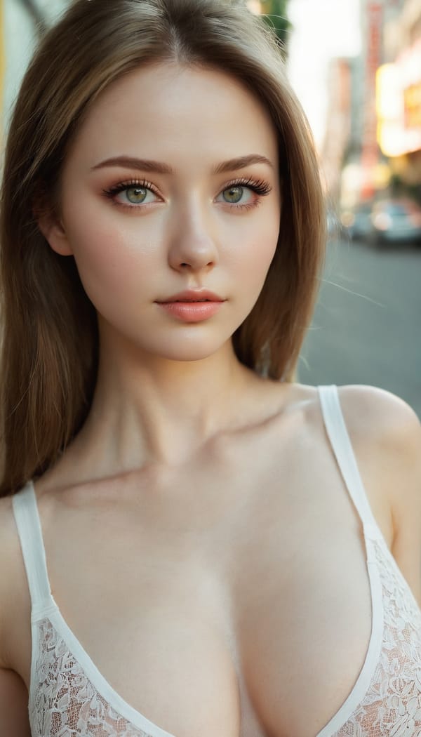 Tags: 21872187, SDXL
{"3": {"inputs": {"seed": 952525571468830, "steps": 64, "cfg": 6.83, "sampler_name": "dpmpp_2m", "scheduler": "karras", "denoise": 1.0, "model": ["27", 0], "positive": ["6", 0], "negative": ["7", 0], "latent_image": ["5", 0]}, "class_type": "KSampler"}, "4": {"inputs": {"ckpt_name": "juggernautxl.safetensors"}, "class_type": "CheckpointLoaderSimple"}, "5": {"inputs": {"width": 768, "height": 1344, "batch_size": 1}, "class_type": "EmptyLatentImage"}, "6": {"inputs": {"text": "28 year old girl, (russian:1.02), (temptress:1.05), (beautiful eyes:1.10), (double eyelids:1.05), (sexy lips:1.02), (detailed face:1.05), (pale skin:1.05), (slim:0.95), (seductive facial expression:1.09), (seductive pose:0.97), (idol:1.05), (eyelashes:1.07), (cute:1.06), (blush:0.98), (in a seductive pose:1.05), (large perky breasts:0.99), (cleavage:1.00), (thigh gap:0.95), (white tanktop:0.99), busy street, (detailed skin:1.08), (candid cinema:1.02), (skin fuzz:1.07), (RAW:1.03), (soft lighting:1.03), (portra:1.07), (film:1.01), (natural looking skin:1.08), (textured skin:1.08)", "clip": ["27", 1]}, "class_type": "CLIPTextEncode"}, "7": {"inputs": {"text": "(low resolution:1.06), (bad hands:1.10), (worst quality:1.07), (watermark:1.08), (distorted:1.14), (open mouth:1.10), (twisted:1.10)", "clip": ["27", 1]}, "class_type": "CLIPTextEncode"}, "8": {"inputs": {"samples": ["3", 0], "vae": ["4", 2]}, "class_type": "VAEDecode"}, "25": {"inputs": {"lora_name": "nudify_xl.safetensors", "strength_model": 0.0, "strength_clip": 0.05, "model": ["4", 0], "clip": ["4", 1]}, "class_type": "LoraLoader"}, "26": {"inputs": {"lora_name": "shirtlift_SDXL_v2.safetensors", "strength_model": 0.14, "strength_clip": 0.08, "model": ["25", 0], "clip": ["25", 1]}, "class_type": "LoraLoader"}, "27": {"inputs": {"lora_name": "PerfectEyesXL.safetensors", "strength_model": 0.07, "strength_clip": 0.02, "model": ["26", 0], "clip": ["26", 1]}, "class_type": "LoraLoader"}, "30": {"inputs": {"model_name": "4x_NMKD-Superscale-SP_178000_G.pth"}, "class_type": "UpscaleModelLoader"}, "31": {"inputs": {"upscale_model": ["30", 0], "image": ["8", 0]}, "class_type": "ImageUpscaleWithModel"}, "32": {"inputs": {"upscale_method": "lanczos", "scale_by": 0.5, "image": ["31", 0]}, "class_type": "ImageScaleBy"}, "33": {"inputs": {"pixels": ["32", 0], "vae": ["4", 2]}, "class_type": "VAEEncode"}, "34": {"inputs": {"seed": 952525571468830, "steps": 64, "cfg": 6.83, "sampler_name": "dpmpp_2m", "scheduler": "karras", "denoise": 0.3, "model": ["27", 0], "positive": ["6", 0], "negative": ["7", 0], "latent_image": ["33", 0]}, "class_type": "KSampler"}, "36": {"inputs": {"samples": ["34", 0], "vae": ["4", 2]}, "class_type": "VAEDecode"}, "39": {"inputs": {"filename_prefix": "comfyapi-1726696865136", "images": ["36", 0]}, "class_type": "SaveImage"}}