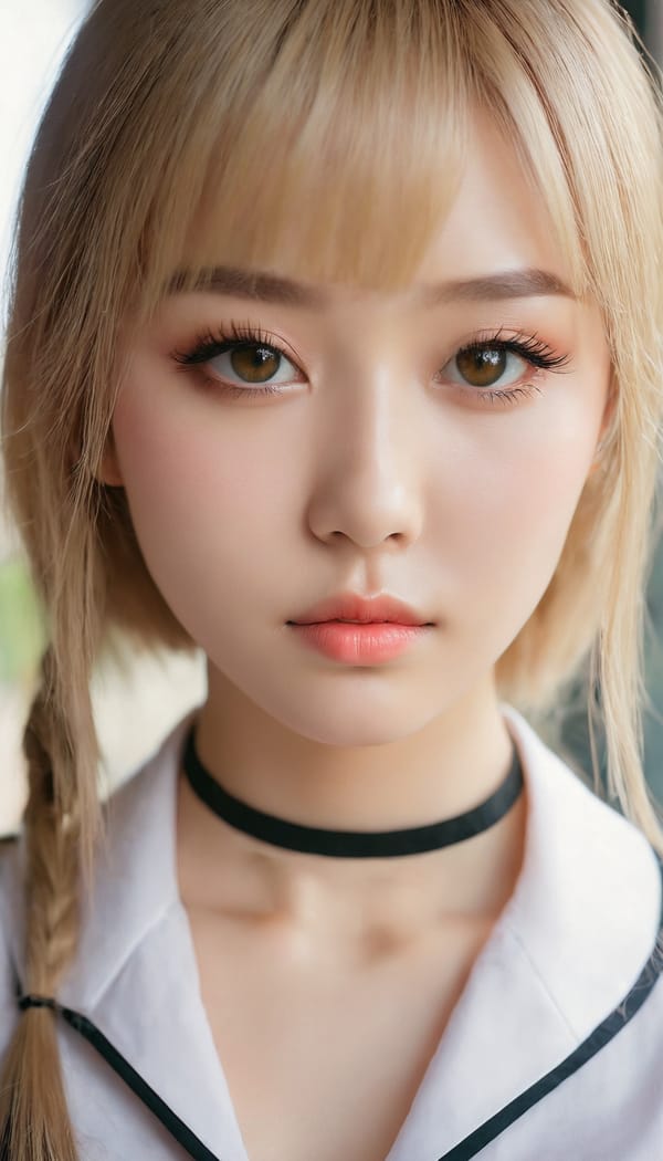 Tags: 21872187, SDXL
{"3": {"inputs": {"seed": 399589332814382, "steps": 32, "cfg": 5.37, "sampler_name": "dpmpp_2m", "scheduler": "karras", "denoise": 1.0, "model": ["27", 0], "positive": ["6", 0], "negative": ["7", 0], "latent_image": ["5", 0]}, "class_type": "KSampler"}, "4": {"inputs": {"ckpt_name": "juggernautxl.safetensors"}, "class_type": "CheckpointLoaderSimple"}, "5": {"inputs": {"width": 768, "height": 1344, "batch_size": 1}, "class_type": "EmptyLatentImage"}, "6": {"inputs": {"text": "25 year old girl, (sexy lips:1.00), (detailed face:1.07), (eyelashes:1.05), (idol:1.03), (seductive pose:1.00), (slim:1.10), (beautiful eyes:1.04), (double eyelids:0.97), (seductive facial expression:1.04), (temptress:1.02), (pale skin:1.06), (cute:1.07), (blush:0.96), (in a seductive pose:1.09), (large perky breasts:1.12), (cleavage:1.14), (thigh gap:1.09), (school uniform:1.05), choker, busy street, (film:1.04), (textured skin:1.00), (detailed skin:1.05), (RAW:1.07), (portra:1.02), (skin fuzz:1.03), (soft lighting:1.06), (candid cinema:1.08), (natural looking skin:1.05)", "clip": ["27", 1]}, "class_type": "CLIPTextEncode"}, "7": {"inputs": {"text": "(low resolution:1.06), (open mouth:1.08), (watermark:1.10), (twisted:1.12), (bad hands:1.07), (distorted:1.12), (worst quality:1.09)", "clip": ["27", 1]}, "class_type": "CLIPTextEncode"}, "8": {"inputs": {"samples": ["3", 0], "vae": ["4", 2]}, "class_type": "VAEDecode"}, "25": {"inputs": {"lora_name": "nudify_xl.safetensors", "strength_model": 0.25, "strength_clip": 0.17, "model": ["4", 0], "clip": ["4", 1]}, "class_type": "LoraLoader"}, "26": {"inputs": {"lora_name": "shirtlift_SDXL_v2.safetensors", "strength_model": 0.04, "strength_clip": 0.06, "model": ["25", 0], "clip": ["25", 1]}, "class_type": "LoraLoader"}, "27": {"inputs": {"lora_name": "PerfectEyesXL.safetensors", "strength_model": 0.1, "strength_clip": 0.18, "model": ["26", 0], "clip": ["26", 1]}, "class_type": "LoraLoader"}, "30": {"inputs": {"model_name": "4x_NMKD-Superscale-SP_178000_G.pth"}, "class_type": "UpscaleModelLoader"}, "31": {"inputs": {"upscale_model": ["30", 0], "image": ["8", 0]}, "class_type": "ImageUpscaleWithModel"}, "32": {"inputs": {"upscale_method": "lanczos", "scale_by": 0.5, "image": ["31", 0]}, "class_type": "ImageScaleBy"}, "33": {"inputs": {"pixels": ["32", 0], "vae": ["4", 2]}, "class_type": "VAEEncode"}, "34": {"inputs": {"seed": 399589332814382, "steps": 32, "cfg": 5.37, "sampler_name": "dpmpp_2m", "scheduler": "karras", "denoise": 0.3, "model": ["27", 0], "positive": ["6", 0], "negative": ["7", 0], "latent_image": ["33", 0]}, "class_type": "KSampler"}, "36": {"inputs": {"samples": ["34", 0], "vae": ["4", 2]}, "class_type": "VAEDecode"}, "39": {"inputs": {"filename_prefix": "comfyapi-1716600273993", "images": ["36", 0]}, "class_type": "SaveImage"}}