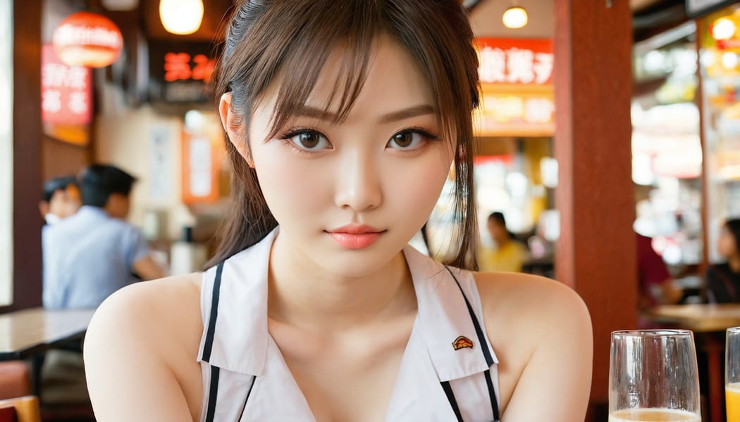 Tags: 21872187, SDXL
{"3": {"inputs": {"seed": 355586643731630, "steps": 32, "cfg": 7.08, "sampler_name": "dpmpp_2m", "scheduler": "karras", "denoise": 1.0, "model": ["27", 0], "positive": ["6", 0], "negative": ["7", 0], "latent_image": ["5", 0]}, "class_type": "KSampler"}, "4": {"inputs": {"ckpt_name": "juggernautxl.safetensors"}, "class_type": "CheckpointLoaderSimple"}, "5": {"inputs": {"width": 1344, "height": 768, "batch_size": 1}, "class_type": "EmptyLatentImage"}, "6": {"inputs": {"text": "18 year old girl, (taiwanese:1.10), (seductive facial expression:0.98), (seductive pose:1.10), (pale skin:1.14), (sexy lips:1.08), (beautiful eyes:1.02), (eyelashes:0.97), (slim:1.14), (blush:0.95), (cute:1.08), (double eyelids:1.13), (idol:1.09), (temptress:0.96), (detailed face:1.01), (in a seductive pose:1.10), (large perky breasts:0.98), (cleavage:1.06), (thigh gap:1.11), (a waitress in uniform:1.04) working at a restaurant, (skin fuzz:1.04), (textured skin:1.08), (portra:1.05), (candid cinema:1.01), (soft lighting:1.08), (RAW:1.08), (film:1.09), (detailed skin:1.06), (natural looking skin:1.08)", "clip": ["27", 1]}, "class_type": "CLIPTextEncode"}, "7": {"inputs": {"text": "(low resolution:1.11), (open mouth:1.10), (watermark:1.10), (bad hands:1.11), (worst quality:1.07), (twisted:1.10), (distorted:1.13)", "clip": ["27", 1]}, "class_type": "CLIPTextEncode"}, "8": {"inputs": {"samples": ["3", 0], "vae": ["4", 2]}, "class_type": "VAEDecode"}, "25": {"inputs": {"lora_name": "nudify_xl.safetensors", "strength_model": 0.31, "strength_clip": 0.04, "model": ["4", 0], "clip": ["4", 1]}, "class_type": "LoraLoader"}, "26": {"inputs": {"lora_name": "shirtlift_SDXL_v2.safetensors", "strength_model": 0.01, "strength_clip": 0.14, "model": ["25", 0], "clip": ["25", 1]}, "class_type": "LoraLoader"}, "27": {"inputs": {"lora_name": "PerfectEyesXL.safetensors", "strength_model": 0.15, "strength_clip": 0.13, "model": ["26", 0], "clip": ["26", 1]}, "class_type": "LoraLoader"}, "30": {"inputs": {"model_name": "4x_NMKD-Superscale-SP_178000_G.pth"}, "class_type": "UpscaleModelLoader"}, "31": {"inputs": {"upscale_model": ["30", 0], "image": ["8", 0]}, "class_type": "ImageUpscaleWithModel"}, "32": {"inputs": {"upscale_method": "lanczos", "scale_by": 0.5, "image": ["31", 0]}, "class_type": "ImageScaleBy"}, "33": {"inputs": {"pixels": ["32", 0], "vae": ["4", 2]}, "class_type": "VAEEncode"}, "34": {"inputs": {"seed": 355586643731630, "steps": 32, "cfg": 7.08, "sampler_name": "dpmpp_2m", "scheduler": "karras", "denoise": 0.3, "model": ["27", 0], "positive": ["6", 0], "negative": ["7", 0], "latent_image": ["33", 0]}, "class_type": "KSampler"}, "36": {"inputs": {"samples": ["34", 0], "vae": ["4", 2]}, "class_type": "VAEDecode"}, "39": {"inputs": {"filename_prefix": "comfyapi-1735690779016", "images": ["36", 0]}, "class_type": "SaveImage"}}