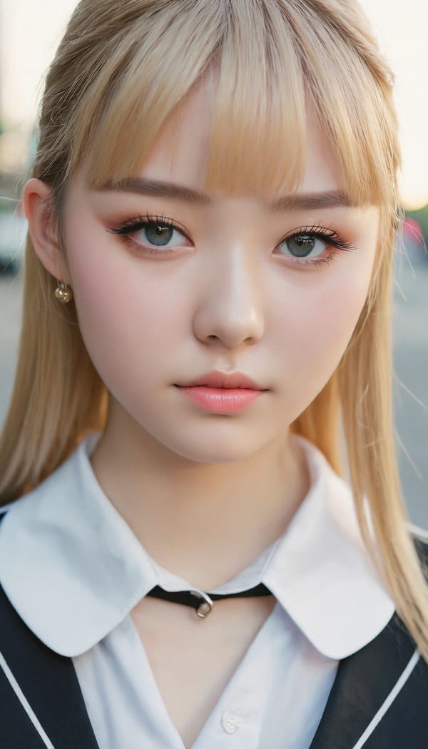 Tags: 21872187, SDXL
{"3": {"inputs": {"seed": 526685528617605, "steps": 32, "cfg": 5.56, "sampler_name": "dpmpp_2m", "scheduler": "karras", "denoise": 1.0, "model": ["27", 0], "positive": ["6", 0], "negative": ["7", 0], "latent_image": ["5", 0]}, "class_type": "KSampler"}, "4": {"inputs": {"ckpt_name": "juggernautxl.safetensors"}, "class_type": "CheckpointLoaderSimple"}, "5": {"inputs": {"width": 768, "height": 1344, "batch_size": 1}, "class_type": "EmptyLatentImage"}, "6": {"inputs": {"text": "19 year old girl, (temptress:1.02), (detailed face:1.08), (pale skin:0.99), (slim:1.12), (sexy lips:1.02), (beautiful eyes:1.07), (double eyelids:1.02), (idol:1.03), (seductive pose:1.04), (cute:0.99), (seductive facial expression:0.96), (blush:1.07), (eyelashes:0.99), (in a seductive pose:0.96), (large perky breasts:1.10), (cleavage:0.96), (thigh gap:0.97), (school uniform:1.04), choker, busy street, (soft lighting:1.05), (portra:1.05), (skin fuzz:1.01), (candid cinema:1.09), (film:1.00), (natural looking skin:1.04), (RAW:1.04), (detailed skin:1.09), (textured skin:1.07)", "clip": ["27", 1]}, "class_type": "CLIPTextEncode"}, "7": {"inputs": {"text": "(twisted:1.12), (worst quality:1.13), (bad hands:1.07), (low resolution:1.14), (watermark:1.14), (distorted:1.09), (open mouth:1.14)", "clip": ["27", 1]}, "class_type": "CLIPTextEncode"}, "8": {"inputs": {"samples": ["3", 0], "vae": ["4", 2]}, "class_type": "VAEDecode"}, "25": {"inputs": {"lora_name": "nudify_xl.safetensors", "strength_model": 0.04, "strength_clip": 0.28, "model": ["4", 0], "clip": ["4", 1]}, "class_type": "LoraLoader"}, "26": {"inputs": {"lora_name": "shirtlift_SDXL_v2.safetensors", "strength_model": 0.09, "strength_clip": 0.04, "model": ["25", 0], "clip": ["25", 1]}, "class_type": "LoraLoader"}, "27": {"inputs": {"lora_name": "PerfectEyesXL.safetensors", "strength_model": 0.09, "strength_clip": 0.11, "model": ["26", 0], "clip": ["26", 1]}, "class_type": "LoraLoader"}, "30": {"inputs": {"model_name": "4x_NMKD-Superscale-SP_178000_G.pth"}, "class_type": "UpscaleModelLoader"}, "31": {"inputs": {"upscale_model": ["30", 0], "image": ["8", 0]}, "class_type": "ImageUpscaleWithModel"}, "32": {"inputs": {"upscale_method": "lanczos", "scale_by": 0.5, "image": ["31", 0]}, "class_type": "ImageScaleBy"}, "33": {"inputs": {"pixels": ["32", 0], "vae": ["4", 2]}, "class_type": "VAEEncode"}, "34": {"inputs": {"seed": 526685528617605, "steps": 32, "cfg": 5.56, "sampler_name": "dpmpp_2m", "scheduler": "karras", "denoise": 0.3, "model": ["27", 0], "positive": ["6", 0], "negative": ["7", 0], "latent_image": ["33", 0]}, "class_type": "KSampler"}, "36": {"inputs": {"samples": ["34", 0], "vae": ["4", 2]}, "class_type": "VAEDecode"}, "39": {"inputs": {"filename_prefix": "comfyapi-1731252543665", "images": ["36", 0]}, "class_type": "SaveImage"}}