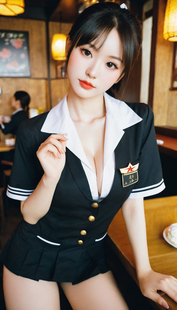 Tags: 21872187, SDXL
{"3": {"inputs": {"seed": 969109526364186, "steps": 64, "cfg": 6.71, "sampler_name": "dpmpp_2m", "scheduler": "karras", "denoise": 1.0, "model": ["27", 0], "positive": ["6", 0], "negative": ["7", 0], "latent_image": ["5", 0]}, "class_type": "KSampler"}, "4": {"inputs": {"ckpt_name": "helloworldxl.safetensors"}, "class_type": "CheckpointLoaderSimple"}, "5": {"inputs": {"width": 768, "height": 1344, "batch_size": 1}, "class_type": "EmptyLatentImage"}, "6": {"inputs": {"text": "23 year old girl, (japanese:0.96), (ukrainian:0.95), (chinese:1.14), (pale skin:1.11), (double eyelids:0.96), (idol:1.04), (sexy lips:1.09), (beautiful eyes:0.99), (detailed face:1.02), (eyelashes:1.13), (seductive pose:1.09), (temptress:1.03), (slim:1.12), (blush:1.04), (seductive facial expression:0.95), (cute:0.98), (in a seductive pose:0.99), (large perky breasts:1.01), (cleavage:1.07), (thigh gap:0.99), (a waitress in uniform:1.14) working at a restaurant, (portra:1.09), (RAW:1.05), (candid cinema:1.05), (detailed skin:1.07), (film:1.09), (skin fuzz:1.07), (textured skin:1.03), (soft lighting:1.09), (natural looking skin:1.02)", "clip": ["27", 1]}, "class_type": "CLIPTextEncode"}, "7": {"inputs": {"text": "(worst quality:1.09), (watermark:1.10), (bad hands:1.14), (open mouth:1.07), (distorted:1.10), (twisted:1.12), (low resolution:1.08)", "clip": ["27", 1]}, "class_type": "CLIPTextEncode"}, "8": {"inputs": {"samples": ["3", 0], "vae": ["4", 2]}, "class_type": "VAEDecode"}, "25": {"inputs": {"lora_name": "nudify_xl.safetensors", "strength_model": 0.16, "strength_clip": 0.12, "model": ["4", 0], "clip": ["4", 1]}, "class_type": "LoraLoader"}, "26": {"inputs": {"lora_name": "shirtlift_SDXL_v2.safetensors", "strength_model": 0.04, "strength_clip": 0.09, "model": ["25", 0], "clip": ["25", 1]}, "class_type": "LoraLoader"}, "27": {"inputs": {"lora_name": "PerfectEyesXL.safetensors", "strength_model": 0.05, "strength_clip": 0.13, "model": ["26", 0], "clip": ["26", 1]}, "class_type": "LoraLoader"}, "30": {"inputs": {"model_name": "4x_NMKD-Superscale-SP_178000_G.pth"}, "class_type": "UpscaleModelLoader"}, "31": {"inputs": {"upscale_model": ["30", 0], "image": ["8", 0]}, "class_type": "ImageUpscaleWithModel"}, "32": {"inputs": {"upscale_method": "lanczos", "scale_by": 0.5, "image": ["31", 0]}, "class_type": "ImageScaleBy"}, "33": {"inputs": {"pixels": ["32", 0], "vae": ["4", 2]}, "class_type": "VAEEncode"}, "34": {"inputs": {"seed": 969109526364186, "steps": 64, "cfg": 6.71, "sampler_name": "dpmpp_2m", "scheduler": "karras", "denoise": 0.3, "model": ["27", 0], "positive": ["6", 0], "negative": ["7", 0], "latent_image": ["33", 0]}, "class_type": "KSampler"}, "36": {"inputs": {"samples": ["34", 0], "vae": ["4", 2]}, "class_type": "VAEDecode"}, "39": {"inputs": {"filename_prefix": "comfyapi-1727477242130", "images": ["36", 0]}, "class_type": "SaveImage"}}