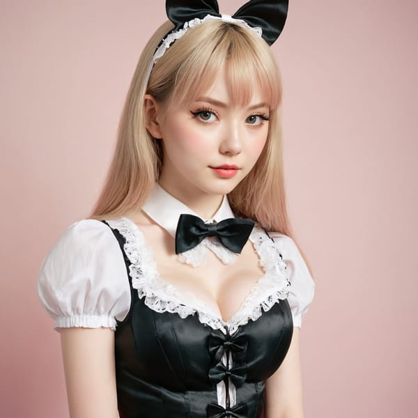 Tags: 21872187, SDXL
{"3": {"inputs": {"seed": 421024815914713, "steps": 32, "cfg": 5.36, "sampler_name": "dpmpp_2m", "scheduler": "karras", "denoise": 1.0, "model": ["27", 0], "positive": ["6", 0], "negative": ["7", 0], "latent_image": ["5", 0]}, "class_type": "KSampler"}, "4": {"inputs": {"ckpt_name": "juggernautxl.safetensors"}, "class_type": "CheckpointLoaderSimple"}, "5": {"inputs": {"width": 1024, "height": 1024, "batch_size": 1}, "class_type": "EmptyLatentImage"}, "6": {"inputs": {"text": "26 year old girl, (cute:1.02), (slim:1.09), (idol:1.05), (pale skin:1.07), (seductive facial expression:1.03), (double eyelids:1.03), (seductive pose:1.11), (eyelashes:1.12), (detailed face:1.09), (sexy lips:1.13), (temptress:1.11), (beautiful eyes:0.97), (blush:1.10), (in a seductive pose:1.04), (large perky breasts:0.96), (cleavage:0.96), (thigh gap:1.11), in a (skimpy maid costume:1.04) working at a maid cafe, choker, bowtie, headband, pleated skirt, (textured skin:1.01), (soft lighting:1.00), (portra:1.00), (natural looking skin:1.06), (detailed skin:1.04), (film:1.07), (RAW:1.06), (skin fuzz:1.04), (candid cinema:1.08)", "clip": ["27", 1]}, "class_type": "CLIPTextEncode"}, "7": {"inputs": {"text": "(low resolution:1.09), (worst quality:1.10), (distorted:1.10), (twisted:1.13), (open mouth:1.06), (bad hands:1.09), (watermark:1.08)", "clip": ["27", 1]}, "class_type": "CLIPTextEncode"}, "8": {"inputs": {"samples": ["3", 0], "vae": ["4", 2]}, "class_type": "VAEDecode"}, "25": {"inputs": {"lora_name": "nudify_xl.safetensors", "strength_model": 0.32, "strength_clip": 0.25, "model": ["4", 0], "clip": ["4", 1]}, "class_type": "LoraLoader"}, "26": {"inputs": {"lora_name": "shirtlift_SDXL_v2.safetensors", "strength_model": 0.15, "strength_clip": 0.02, "model": ["25", 0], "clip": ["25", 1]}, "class_type": "LoraLoader"}, "27": {"inputs": {"lora_name": "PerfectEyesXL.safetensors", "strength_model": 0.03, "strength_clip": 0.08, "model": ["26", 0], "clip": ["26", 1]}, "class_type": "LoraLoader"}, "30": {"inputs": {"model_name": "4x_NMKD-Superscale-SP_178000_G.pth"}, "class_type": "UpscaleModelLoader"}, "31": {"inputs": {"upscale_model": ["30", 0], "image": ["8", 0]}, "class_type": "ImageUpscaleWithModel"}, "32": {"inputs": {"upscale_method": "lanczos", "scale_by": 0.5, "image": ["31", 0]}, "class_type": "ImageScaleBy"}, "33": {"inputs": {"pixels": ["32", 0], "vae": ["4", 2]}, "class_type": "VAEEncode"}, "34": {"inputs": {"seed": 421024815914713, "steps": 32, "cfg": 5.36, "sampler_name": "dpmpp_2m", "scheduler": "karras", "denoise": 0.3, "model": ["27", 0], "positive": ["6", 0], "negative": ["7", 0], "latent_image": ["33", 0]}, "class_type": "KSampler"}, "36": {"inputs": {"samples": ["34", 0], "vae": ["4", 2]}, "class_type": "VAEDecode"}, "39": {"inputs": {"filename_prefix": "comfyapi-1731575237101", "images": ["36", 0]}, "class_type": "SaveImage"}}