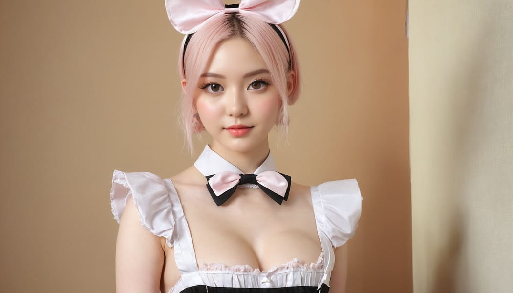 Tags: 21872187, SDXL
{"3": {"inputs": {"seed": 441685818908443, "steps": 32, "cfg": 7.3, "sampler_name": "dpmpp_2m", "scheduler": "karras", "denoise": 1.0, "model": ["27", 0], "positive": ["6", 0], "negative": ["7", 0], "latent_image": ["5", 0]}, "class_type": "KSampler"}, "4": {"inputs": {"ckpt_name": "juggernautxl.safetensors"}, "class_type": "CheckpointLoaderSimple"}, "5": {"inputs": {"width": 1344, "height": 768, "batch_size": 1}, "class_type": "EmptyLatentImage"}, "6": {"inputs": {"text": "27 year old girl, (sexy lips:1.13), (detailed face:1.07), (double eyelids:1.06), (seductive facial expression:0.97), (beautiful eyes:1.00), (blush:1.12), (cute:0.98), (seductive pose:1.02), (temptress:1.03), (idol:1.07), (pale skin:1.14), (eyelashes:1.11), (slim:0.95), (perky ass:1.03), (exposed ass:1.09), (looking back:1.06), (sexy ass:1.09), (thigh gap:0.95), in a (skimpy maid costume:1.09) working at a maid cafe, choker, bowtie, headband, pleated skirt, (soft lighting:1.05), (natural looking skin:1.08), (skin fuzz:1.06), (RAW:1.05), (portra:1.09), (film:1.06), (textured skin:1.02), (detailed skin:1.02), (candid cinema:1.02)", "clip": ["27", 1]}, "class_type": "CLIPTextEncode"}, "7": {"inputs": {"text": "(open mouth:1.12), (bad hands:1.10), (worst quality:1.07), (watermark:1.10), (low resolution:1.10), (distorted:1.07), (twisted:1.11)", "clip": ["27", 1]}, "class_type": "CLIPTextEncode"}, "8": {"inputs": {"samples": ["3", 0], "vae": ["4", 2]}, "class_type": "VAEDecode"}, "25": {"inputs": {"lora_name": "nudify_xl.safetensors", "strength_model": 0.37, "strength_clip": 0.21, "model": ["4", 0], "clip": ["4", 1]}, "class_type": "LoraLoader"}, "26": {"inputs": {"lora_name": "shirtlift_SDXL_v2.safetensors", "strength_model": 0.1, "strength_clip": 0.09, "model": ["25", 0], "clip": ["25", 1]}, "class_type": "LoraLoader"}, "27": {"inputs": {"lora_name": "PerfectEyesXL.safetensors", "strength_model": 0.02, "strength_clip": 0.12, "model": ["26", 0], "clip": ["26", 1]}, "class_type": "LoraLoader"}, "30": {"inputs": {"model_name": "4x_NMKD-Superscale-SP_178000_G.pth"}, "class_type": "UpscaleModelLoader"}, "31": {"inputs": {"upscale_model": ["30", 0], "image": ["8", 0]}, "class_type": "ImageUpscaleWithModel"}, "32": {"inputs": {"upscale_method": "lanczos", "scale_by": 0.5, "image": ["31", 0]}, "class_type": "ImageScaleBy"}, "33": {"inputs": {"pixels": ["32", 0], "vae": ["4", 2]}, "class_type": "VAEEncode"}, "34": {"inputs": {"seed": 441685818908443, "steps": 32, "cfg": 7.3, "sampler_name": "dpmpp_2m", "scheduler": "karras", "denoise": 0.3, "model": ["27", 0], "positive": ["6", 0], "negative": ["7", 0], "latent_image": ["33", 0]}, "class_type": "KSampler"}, "36": {"inputs": {"samples": ["34", 0], "vae": ["4", 2]}, "class_type": "VAEDecode"}, "39": {"inputs": {"filename_prefix": "comfyapi-1718954200691", "images": ["36", 0]}, "class_type": "SaveImage"}}