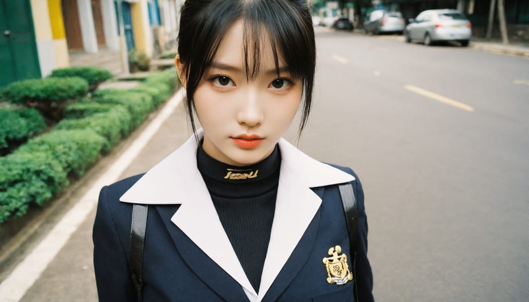 Tags: 21872187, SDXL
{"3": {"inputs": {"seed": 297167282558010, "steps": 32, "cfg": 5.58, "sampler_name": "dpmpp_2m", "scheduler": "karras", "denoise": 1.0, "model": ["27", 0], "positive": ["6", 0], "negative": ["7", 0], "latent_image": ["5", 0]}, "class_type": "KSampler"}, "4": {"inputs": {"ckpt_name": "helloworldxl.safetensors"}, "class_type": "CheckpointLoaderSimple"}, "5": {"inputs": {"width": 1344, "height": 768, "batch_size": 1}, "class_type": "EmptyLatentImage"}, "6": {"inputs": {"text": "24 year old girl, (taiwanese:1.04), (irish:0.97), (cute:1.11), (blush:1.03), (pale skin:0.95), (double eyelids:1.05), (seductive pose:1.00), (beautiful eyes:0.97), (slim:1.08), (eyelashes:1.13), (detailed face:0.96), (seductive facial expression:1.07), (idol:1.07), (sexy lips:1.05), (in a seductive pose:0.97), (large perky breasts:0.96), (cleavage:0.97), (thigh gap:0.97), (school uniform:1.07), choker, busy street, (textured skin:1.00), (candid cinema:1.02), (portra:1.09), (skin fuzz:1.00), (RAW:1.09), (detailed skin:1.08), (soft lighting:1.01), (film:1.00), (natural looking skin:1.08)", "clip": ["27", 1]}, "class_type": "CLIPTextEncode"}, "7": {"inputs": {"text": "(bad hands:1.13), (twisted:1.11), (worst quality:1.09), (open mouth:1.14), (watermark:1.07), (low resolution:1.05), (distorted:1.14)", "clip": ["27", 1]}, "class_type": "CLIPTextEncode"}, "8": {"inputs": {"samples": ["3", 0], "vae": ["4", 2]}, "class_type": "VAEDecode"}, "25": {"inputs": {"lora_name": "nudify_xl.safetensors", "strength_model": 0.05, "strength_clip": 0.27, "model": ["4", 0], "clip": ["4", 1]}, "class_type": "LoraLoader"}, "26": {"inputs": {"lora_name": "shirtlift_SDXL_v2.safetensors", "strength_model": 0.19, "strength_clip": 0.04, "model": ["25", 0], "clip": ["25", 1]}, "class_type": "LoraLoader"}, "27": {"inputs": {"lora_name": "PerfectEyesXL.safetensors", "strength_model": 0.14, "strength_clip": 0.12, "model": ["26", 0], "clip": ["26", 1]}, "class_type": "LoraLoader"}, "30": {"inputs": {"model_name": "4x_NMKD-Superscale-SP_178000_G.pth"}, "class_type": "UpscaleModelLoader"}, "31": {"inputs": {"upscale_model": ["30", 0], "image": ["8", 0]}, "class_type": "ImageUpscaleWithModel"}, "32": {"inputs": {"upscale_method": "lanczos", "scale_by": 0.5, "image": ["31", 0]}, "class_type": "ImageScaleBy"}, "33": {"inputs": {"pixels": ["32", 0], "vae": ["4", 2]}, "class_type": "VAEEncode"}, "34": {"inputs": {"seed": 297167282558010, "steps": 32, "cfg": 5.58, "sampler_name": "dpmpp_2m", "scheduler": "karras", "denoise": 0.3, "model": ["27", 0], "positive": ["6", 0], "negative": ["7", 0], "latent_image": ["33", 0]}, "class_type": "KSampler"}, "36": {"inputs": {"samples": ["34", 0], "vae": ["4", 2]}, "class_type": "VAEDecode"}, "39": {"inputs": {"filename_prefix": "comfyapi-1724143655812", "images": ["36", 0]}, "class_type": "SaveImage"}}