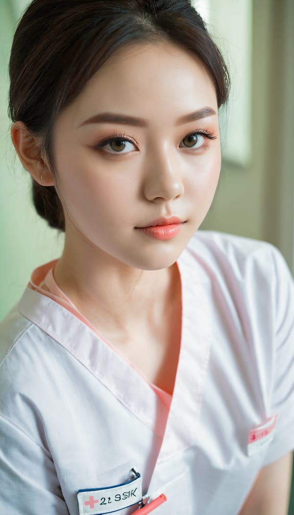 Tags: 21872187, SDXL
{"3": {"inputs": {"seed": 531071241291097, "steps": 32, "cfg": 7.25, "sampler_name": "dpmpp_2m", "scheduler": "karras", "denoise": 1.0, "model": ["27", 0], "positive": ["6", 0], "negative": ["7", 0], "latent_image": ["5", 0]}, "class_type": "KSampler"}, "4": {"inputs": {"ckpt_name": "juggernautxl.safetensors"}, "class_type": "CheckpointLoaderSimple"}, "5": {"inputs": {"width": 768, "height": 1344, "batch_size": 1}, "class_type": "EmptyLatentImage"}, "6": {"inputs": {"text": "23 year old girl, (double eyelids:1.01), (seductive facial expression:1.07), (cute:0.96), (detailed face:1.09), (pale skin:1.05), (seductive pose:1.03), (temptress:1.04), (blush:1.02), (beautiful eyes:0.97), (sexy lips:1.01), (idol:1.06), (slim:0.98), (perky ass:1.01), (exposed ass:1.00), (looking back:1.05), (sexy ass:1.13), (thigh gap:0.99), (nurse in uniform:1.12) working in a hospital ward, (skin fuzz:1.08), (textured skin:1.09), (film:1.04), (natural looking skin:1.06), (candid cinema:1.00), (portra:1.05), (detailed skin:1.07), (soft lighting:1.01), (RAW:1.08)", "clip": ["27", 1]}, "class_type": "CLIPTextEncode"}, "7": {"inputs": {"text": "(watermark:1.09), (open mouth:1.08), (distorted:1.10), (bad hands:1.09), (worst quality:1.11), (twisted:1.10), (low resolution:1.07)", "clip": ["27", 1]}, "class_type": "CLIPTextEncode"}, "8": {"inputs": {"samples": ["3", 0], "vae": ["4", 2]}, "class_type": "VAEDecode"}, "25": {"inputs": {"lora_name": "nudify_xl.safetensors", "strength_model": 0.15, "strength_clip": 0.2, "model": ["4", 0], "clip": ["4", 1]}, "class_type": "LoraLoader"}, "26": {"inputs": {"lora_name": "shirtlift_SDXL_v2.safetensors", "strength_model": 0.06, "strength_clip": 0.0, "model": ["25", 0], "clip": ["25", 1]}, "class_type": "LoraLoader"}, "27": {"inputs": {"lora_name": "PerfectEyesXL.safetensors", "strength_model": 0.1, "strength_clip": 0.08, "model": ["26", 0], "clip": ["26", 1]}, "class_type": "LoraLoader"}, "30": {"inputs": {"model_name": "4x_NMKD-Superscale-SP_178000_G.pth"}, "class_type": "UpscaleModelLoader"}, "31": {"inputs": {"upscale_model": ["30", 0], "image": ["8", 0]}, "class_type": "ImageUpscaleWithModel"}, "32": {"inputs": {"upscale_method": "lanczos", "scale_by": 0.5, "image": ["31", 0]}, "class_type": "ImageScaleBy"}, "33": {"inputs": {"pixels": ["32", 0], "vae": ["4", 2]}, "class_type": "VAEEncode"}, "34": {"inputs": {"seed": 531071241291097, "steps": 32, "cfg": 7.25, "sampler_name": "dpmpp_2m", "scheduler": "karras", "denoise": 0.3, "model": ["27", 0], "positive": ["6", 0], "negative": ["7", 0], "latent_image": ["33", 0]}, "class_type": "KSampler"}, "36": {"inputs": {"samples": ["34", 0], "vae": ["4", 2]}, "class_type": "VAEDecode"}, "39": {"inputs": {"filename_prefix": "comfyapi-1735082156653", "images": ["36", 0]}, "class_type": "SaveImage"}}