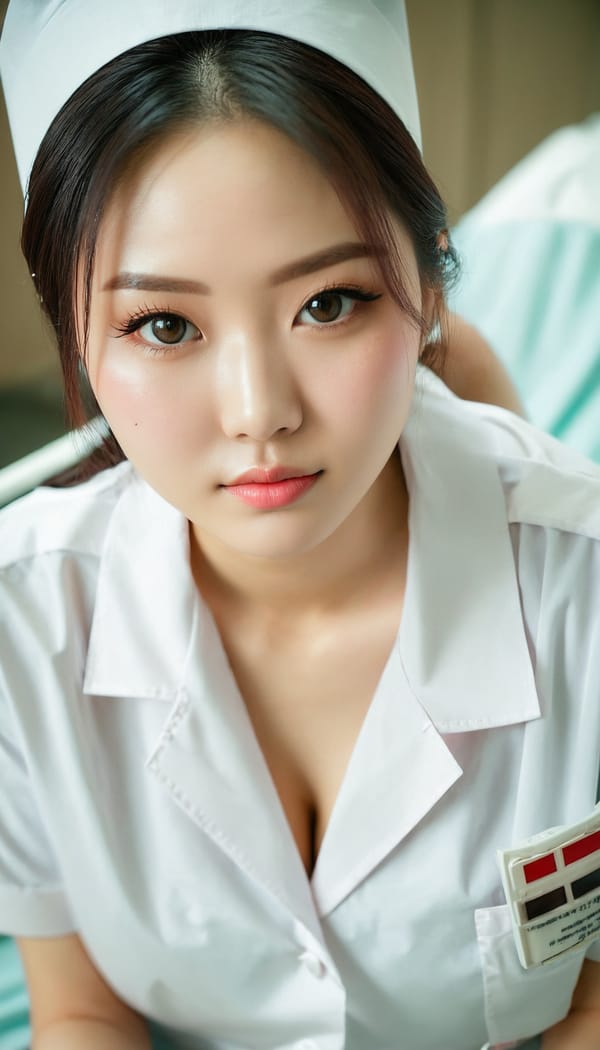 Tags: 21872187, SDXL
{"3": {"inputs": {"seed": 801625926142092, "steps": 64, "cfg": 6.46, "sampler_name": "dpmpp_2m", "scheduler": "karras", "denoise": 1.0, "model": ["27", 0], "positive": ["6", 0], "negative": ["7", 0], "latent_image": ["5", 0]}, "class_type": "KSampler"}, "4": {"inputs": {"ckpt_name": "juggernautxl.safetensors"}, "class_type": "CheckpointLoaderSimple"}, "5": {"inputs": {"width": 768, "height": 1344, "batch_size": 1}, "class_type": "EmptyLatentImage"}, "6": {"inputs": {"text": "20 year old girl, (taiwanese:1.00), (seductive facial expression:1.03), (seductive pose:1.13), (cute:1.00), (beautiful eyes:1.08), (sexy lips:1.12), (eyelashes:1.09), (blush:1.08), (detailed face:1.12), (double eyelids:1.10), (pale skin:1.08), (in a seductive pose:1.08), (large perky breasts:0.99), (cleavage:1.03), (thigh gap:1.09), (nurse in uniform:1.07) working in a hospital ward, (candid cinema:1.07), (skin fuzz:1.04), (soft lighting:1.07), (natural looking skin:1.04), (textured skin:1.01), (portra:1.08), (RAW:1.00), (detailed skin:1.04), (film:1.08)", "clip": ["27", 1]}, "class_type": "CLIPTextEncode"}, "7": {"inputs": {"text": "(open mouth:1.07), (distorted:1.10), (watermark:1.11), (twisted:1.06), (bad hands:1.11), (low resolution:1.09), (worst quality:1.08)", "clip": ["27", 1]}, "class_type": "CLIPTextEncode"}, "8": {"inputs": {"samples": ["3", 0], "vae": ["4", 2]}, "class_type": "VAEDecode"}, "25": {"inputs": {"lora_name": "nudify_xl.safetensors", "strength_model": 0.21, "strength_clip": 0.26, "model": ["4", 0], "clip": ["4", 1]}, "class_type": "LoraLoader"}, "26": {"inputs": {"lora_name": "shirtlift_SDXL_v2.safetensors", "strength_model": 0.01, "strength_clip": 0.16, "model": ["25", 0], "clip": ["25", 1]}, "class_type": "LoraLoader"}, "27": {"inputs": {"lora_name": "PerfectEyesXL.safetensors", "strength_model": 0.17, "strength_clip": 0.06, "model": ["26", 0], "clip": ["26", 1]}, "class_type": "LoraLoader"}, "30": {"inputs": {"model_name": "4x_NMKD-Superscale-SP_178000_G.pth"}, "class_type": "UpscaleModelLoader"}, "31": {"inputs": {"upscale_model": ["30", 0], "image": ["8", 0]}, "class_type": "ImageUpscaleWithModel"}, "32": {"inputs": {"upscale_method": "lanczos", "scale_by": 0.5, "image": ["31", 0]}, "class_type": "ImageScaleBy"}, "33": {"inputs": {"pixels": ["32", 0], "vae": ["4", 2]}, "class_type": "VAEEncode"}, "34": {"inputs": {"seed": 801625926142092, "steps": 64, "cfg": 6.46, "sampler_name": "dpmpp_2m", "scheduler": "karras", "denoise": 0.3, "model": ["27", 0], "positive": ["6", 0], "negative": ["7", 0], "latent_image": ["33", 0]}, "class_type": "KSampler"}, "36": {"inputs": {"samples": ["34", 0], "vae": ["4", 2]}, "class_type": "VAEDecode"}, "39": {"inputs": {"filename_prefix": "comfyapi-1726574747669", "images": ["36", 0]}, "class_type": "SaveImage"}}