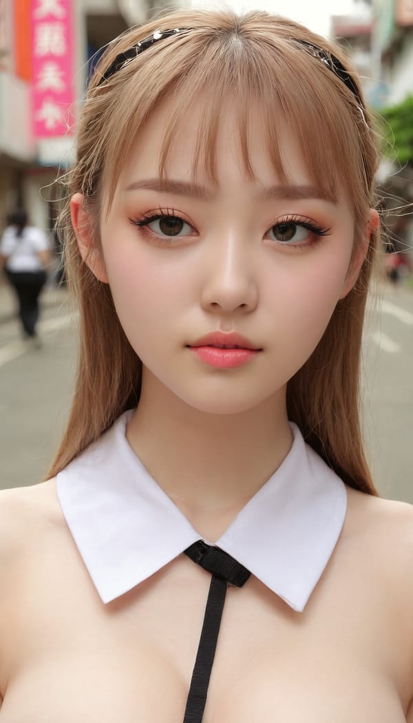 Tags: 21872187, SDXL
{"3": {"inputs": {"seed": 428874890381828, "steps": 32, "cfg": 5.74, "sampler_name": "dpmpp_2m", "scheduler": "karras", "denoise": 1.0, "model": ["27", 0], "positive": ["6", 0], "negative": ["7", 0], "latent_image": ["5", 0]}, "class_type": "KSampler"}, "4": {"inputs": {"ckpt_name": "juggernautxl.safetensors"}, "class_type": "CheckpointLoaderSimple"}, "5": {"inputs": {"width": 768, "height": 1344, "batch_size": 1}, "class_type": "EmptyLatentImage"}, "6": {"inputs": {"text": "24 year old girl, (eyelashes:0.99), (seductive pose:1.07), (sexy lips:1.04), (beautiful eyes:1.09), (blush:1.02), (detailed face:0.97), (slim:1.02), (double eyelids:0.96), (idol:1.12), (pale skin:1.07), (cute:1.09), (seductive facial expression:1.03), (in a seductive pose:0.99), (large perky breasts:0.99), (cleavage:1.04), (thigh gap:1.07), (school uniform:1.00), choker, busy street, (RAW:1.04), (detailed skin:1.06), (film:1.03), (candid cinema:1.01), (soft lighting:1.07), (portra:1.01), (skin fuzz:1.08), (natural looking skin:1.08), (textured skin:1.01)", "clip": ["27", 1]}, "class_type": "CLIPTextEncode"}, "7": {"inputs": {"text": "(watermark:1.11), (distorted:1.05), (bad hands:1.11), (worst quality:1.06), (twisted:1.07), (low resolution:1.10), (open mouth:1.11)", "clip": ["27", 1]}, "class_type": "CLIPTextEncode"}, "8": {"inputs": {"samples": ["3", 0], "vae": ["4", 2]}, "class_type": "VAEDecode"}, "25": {"inputs": {"lora_name": "nudify_xl.safetensors", "strength_model": 0.29, "strength_clip": 0.39, "model": ["4", 0], "clip": ["4", 1]}, "class_type": "LoraLoader"}, "26": {"inputs": {"lora_name": "shirtlift_SDXL_v2.safetensors", "strength_model": 0.01, "strength_clip": 0.08, "model": ["25", 0], "clip": ["25", 1]}, "class_type": "LoraLoader"}, "27": {"inputs": {"lora_name": "PerfectEyesXL.safetensors", "strength_model": 0.05, "strength_clip": 0.14, "model": ["26", 0], "clip": ["26", 1]}, "class_type": "LoraLoader"}, "30": {"inputs": {"model_name": "4x_NMKD-Superscale-SP_178000_G.pth"}, "class_type": "UpscaleModelLoader"}, "31": {"inputs": {"upscale_model": ["30", 0], "image": ["8", 0]}, "class_type": "ImageUpscaleWithModel"}, "32": {"inputs": {"upscale_method": "lanczos", "scale_by": 0.5, "image": ["31", 0]}, "class_type": "ImageScaleBy"}, "33": {"inputs": {"pixels": ["32", 0], "vae": ["4", 2]}, "class_type": "VAEEncode"}, "34": {"inputs": {"seed": 428874890381828, "steps": 32, "cfg": 5.74, "sampler_name": "dpmpp_2m", "scheduler": "karras", "denoise": 0.3, "model": ["27", 0], "positive": ["6", 0], "negative": ["7", 0], "latent_image": ["33", 0]}, "class_type": "KSampler"}, "36": {"inputs": {"samples": ["34", 0], "vae": ["4", 2]}, "class_type": "VAEDecode"}, "39": {"inputs": {"filename_prefix": "comfyapi-1724592523089", "images": ["36", 0]}, "class_type": "SaveImage"}}