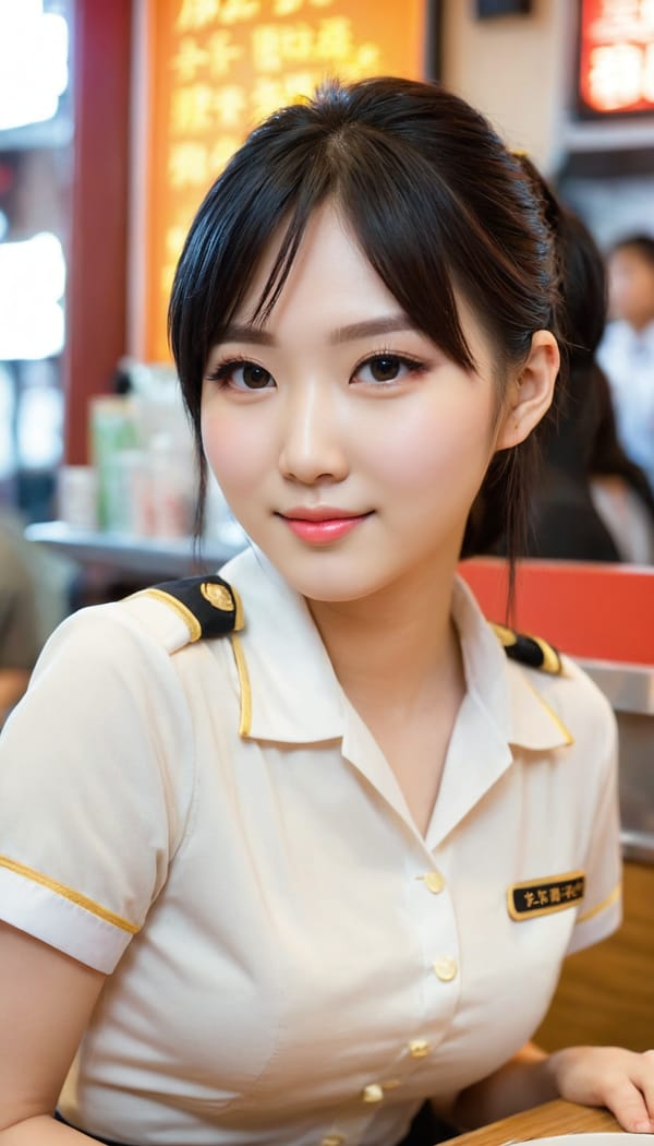 Tags: 21872187, SDXL
{"3": {"inputs": {"seed": 687983068299281, "steps": 32, "cfg": 7.1, "sampler_name": "dpmpp_2m", "scheduler": "karras", "denoise": 1.0, "model": ["27", 0], "positive": ["6", 0], "negative": ["7", 0], "latent_image": ["5", 0]}, "class_type": "KSampler"}, "4": {"inputs": {"ckpt_name": "juggernautXL_v8Rundiffusion.safetensors"}, "class_type": "CheckpointLoaderSimple"}, "5": {"inputs": {"width": 768, "height": 1344, "batch_size": 1}, "class_type": "EmptyLatentImage"}, "6": {"inputs": {"text": "27 year old girl, (taiwanese:1.13), (japanese:1.03), (seductive facial expression:1.10), (idol:0.96), (blush:0.97), (seductive pose:0.98), (sexy lips:1.00), (pale skin:1.13), (cute:0.96), (temptress:1.05), (detailed face:0.95), (beautiful eyes:1.11), (eyelashes:1.10), (double eyelids:0.98), (slim:0.96), (on all fours:0.95), (spreading ass cheeks:1.05), (from behind:1.00), (backboob:0.97), (a waitress in uniform:1.09) working at a restaurant, (soft lighting:1.04), (RAW:1.09), (natural looking skin:1.04), (textured skin:1.09), (portra:1.02), (candid cinema:1.00), (skin fuzz:1.03), (detailed skin:1.01), (film:1.04)", "clip": ["27", 1]}, "class_type": "CLIPTextEncode"}, "7": {"inputs": {"text": "(bad hands:1.11), (open mouth:1.13), (watermark:1.08), (low resolution:1.10), (worst quality:1.08), (distorted:1.12), (twisted:1.08)", "clip": ["27", 1]}, "class_type": "CLIPTextEncode"}, "8": {"inputs": {"samples": ["3", 0], "vae": ["4", 2]}, "class_type": "VAEDecode"}, "25": {"inputs": {"lora_name": "nudify_xl.safetensors", "strength_model": 0.09, "strength_clip": 0.33, "model": ["4", 0], "clip": ["4", 1]}, "class_type": "LoraLoader"}, "26": {"inputs": {"lora_name": "shirtlift_SDXL_v2.safetensors", "strength_model": 0.18, "strength_clip": 0.03, "model": ["25", 0], "clip": ["25", 1]}, "class_type": "LoraLoader"}, "27": {"inputs": {"lora_name": "PerfectEyesXL.safetensors", "strength_model": 0.09, "strength_clip": 0.18, "model": ["26", 0], "clip": ["26", 1]}, "class_type": "LoraLoader"}, "30": {"inputs": {"model_name": "4x_NMKD-Superscale-SP_178000_G.pth"}, "class_type": "UpscaleModelLoader"}, "31": {"inputs": {"upscale_model": ["30", 0], "image": ["8", 0]}, "class_type": "ImageUpscaleWithModel"}, "32": {"inputs": {"upscale_method": "lanczos", "scale_by": 0.5, "image": ["31", 0]}, "class_type": "ImageScaleBy"}, "33": {"inputs": {"pixels": ["32", 0], "vae": ["4", 2]}, "class_type": "VAEEncode"}, "34": {"inputs": {"seed": 687983068299281, "steps": 32, "cfg": 7.1, "sampler_name": "dpmpp_2m", "scheduler": "karras", "denoise": 0.3, "model": ["27", 0], "positive": ["6", 0], "negative": ["7", 0], "latent_image": ["33", 0]}, "class_type": "KSampler"}, "36": {"inputs": {"samples": ["34", 0], "vae": ["4", 2]}, "class_type": "VAEDecode"}, "39": {"inputs": {"filename_prefix": "comfyapi-1707884945375", "images": ["36", 0]}, "class_type": "SaveImage"}}