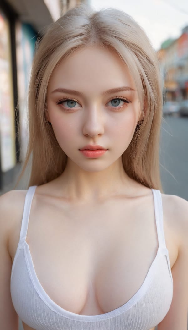 Tags: 21872187, SDXL
{"3": {"inputs": {"seed": 711382765094210, "steps": 32, "cfg": 5.69, "sampler_name": "dpmpp_2m", "scheduler": "karras", "denoise": 1.0, "model": ["27", 0], "positive": ["6", 0], "negative": ["7", 0], "latent_image": ["5", 0]}, "class_type": "KSampler"}, "4": {"inputs": {"ckpt_name": "juggernautxl.safetensors"}, "class_type": "CheckpointLoaderSimple"}, "5": {"inputs": {"width": 768, "height": 1344, "batch_size": 1}, "class_type": "EmptyLatentImage"}, "6": {"inputs": {"text": "19 year old girl, (russian:0.96), (idol:1.07), (beautiful eyes:1.06), (pale skin:0.96), (double eyelids:1.11), (eyelashes:1.03), (detailed face:1.12), (sexy lips:1.09), (temptress:0.98), (seductive pose:1.06), (slim:1.00), (in a seductive pose:0.98), (large perky breasts:1.10), (cleavage:1.01), (thigh gap:1.03), (white tanktop:1.10), busy street, (candid cinema:1.07), (skin fuzz:1.05), (RAW:1.08), (detailed skin:1.03), (textured skin:1.05), (soft lighting:1.07), (portra:1.01), (film:1.03), (natural looking skin:1.02)", "clip": ["27", 1]}, "class_type": "CLIPTextEncode"}, "7": {"inputs": {"text": "(watermark:1.11), (twisted:1.12), (bad hands:1.06), (low resolution:1.07), (worst quality:1.08), (open mouth:1.12), (distorted:1.13)", "clip": ["27", 1]}, "class_type": "CLIPTextEncode"}, "8": {"inputs": {"samples": ["3", 0], "vae": ["4", 2]}, "class_type": "VAEDecode"}, "25": {"inputs": {"lora_name": "nudify_xl.safetensors", "strength_model": 0.07, "strength_clip": 0.2, "model": ["4", 0], "clip": ["4", 1]}, "class_type": "LoraLoader"}, "26": {"inputs": {"lora_name": "shirtlift_SDXL_v2.safetensors", "strength_model": 0.17, "strength_clip": 0.07, "model": ["25", 0], "clip": ["25", 1]}, "class_type": "LoraLoader"}, "27": {"inputs": {"lora_name": "PerfectEyesXL.safetensors", "strength_model": 0.17, "strength_clip": 0.02, "model": ["26", 0], "clip": ["26", 1]}, "class_type": "LoraLoader"}, "30": {"inputs": {"model_name": "4x_NMKD-Superscale-SP_178000_G.pth"}, "class_type": "UpscaleModelLoader"}, "31": {"inputs": {"upscale_model": ["30", 0], "image": ["8", 0]}, "class_type": "ImageUpscaleWithModel"}, "32": {"inputs": {"upscale_method": "lanczos", "scale_by": 0.5, "image": ["31", 0]}, "class_type": "ImageScaleBy"}, "33": {"inputs": {"pixels": ["32", 0], "vae": ["4", 2]}, "class_type": "VAEEncode"}, "34": {"inputs": {"seed": 711382765094210, "steps": 32, "cfg": 5.69, "sampler_name": "dpmpp_2m", "scheduler": "karras", "denoise": 0.3, "model": ["27", 0], "positive": ["6", 0], "negative": ["7", 0], "latent_image": ["33", 0]}, "class_type": "KSampler"}, "36": {"inputs": {"samples": ["34", 0], "vae": ["4", 2]}, "class_type": "VAEDecode"}, "39": {"inputs": {"filename_prefix": "comfyapi-1723925830105", "images": ["36", 0]}, "class_type": "SaveImage"}}