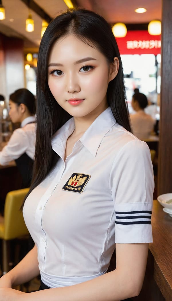 Tags: 21872187, SDXL
{"3": {"inputs": {"seed": 795257692717405, "steps": 64, "cfg": 6.53, "sampler_name": "dpmpp_2m", "scheduler": "karras", "denoise": 1.0, "model": ["27", 0], "positive": ["6", 0], "negative": ["7", 0], "latent_image": ["5", 0]}, "class_type": "KSampler"}, "4": {"inputs": {"ckpt_name": "juggernautXL_v8Rundiffusion.safetensors"}, "class_type": "CheckpointLoaderSimple"}, "5": {"inputs": {"width": 768, "height": 1344, "batch_size": 1}, "class_type": "EmptyLatentImage"}, "6": {"inputs": {"text": "21 year old girl, (russian:1.05), (ukrainian:1.11), (japanese:0.95), (taiwanese:1.11), (korean:0.99), (sexy lips:1.07), (eyelashes:0.99), (cute:1.01), (seductive pose:0.97), (temptress:1.11), (slim:1.14), (seductive facial expression:0.96), (detailed face:1.08), (beautiful eyes:1.02), (pale skin:1.00), (idol:1.04), (double eyelids:1.07), (blush:1.09), (in a seductive pose:0.97), (large perky breasts:1.08), (cleavage:0.99), (thigh gap:1.08), (a waitress in uniform:1.12) working at a restaurant, (textured skin:1.00), (soft lighting:1.05), (skin fuzz:1.07), (candid cinema:1.01), (natural looking skin:1.06), (detailed skin:1.05), (film:1.09), (RAW:1.04), (portra:1.00)", "clip": ["27", 1]}, "class_type": "CLIPTextEncode"}, "7": {"inputs": {"text": "(twisted:1.07), (low resolution:1.14), (worst quality:1.08), (distorted:1.09), (watermark:1.14), (bad hands:1.07), (open mouth:1.11)", "clip": ["27", 1]}, "class_type": "CLIPTextEncode"}, "8": {"inputs": {"samples": ["3", 0], "vae": ["4", 2]}, "class_type": "VAEDecode"}, "25": {"inputs": {"lora_name": "nudify_xl.safetensors", "strength_model": 0.17, "strength_clip": 0.13, "model": ["4", 0], "clip": ["4", 1]}, "class_type": "LoraLoader"}, "26": {"inputs": {"lora_name": "shirtlift_SDXL_v2.safetensors", "strength_model": 0.11, "strength_clip": 0.13, "model": ["25", 0], "clip": ["25", 1]}, "class_type": "LoraLoader"}, "27": {"inputs": {"lora_name": "PerfectEyesXL.safetensors", "strength_model": 0.19, "strength_clip": 0.17, "model": ["26", 0], "clip": ["26", 1]}, "class_type": "LoraLoader"}, "30": {"inputs": {"model_name": "4x_NMKD-Superscale-SP_178000_G.pth"}, "class_type": "UpscaleModelLoader"}, "31": {"inputs": {"upscale_model": ["30", 0], "image": ["8", 0]}, "class_type": "ImageUpscaleWithModel"}, "32": {"inputs": {"upscale_method": "lanczos", "scale_by": 0.5, "image": ["31", 0]}, "class_type": "ImageScaleBy"}, "33": {"inputs": {"pixels": ["32", 0], "vae": ["4", 2]}, "class_type": "VAEEncode"}, "34": {"inputs": {"seed": 795257692717405, "steps": 64, "cfg": 6.53, "sampler_name": "dpmpp_2m", "scheduler": "karras", "denoise": 0.3, "model": ["27", 0], "positive": ["6", 0], "negative": ["7", 0], "latent_image": ["33", 0]}, "class_type": "KSampler"}, "36": {"inputs": {"samples": ["34", 0], "vae": ["4", 2]}, "class_type": "VAEDecode"}, "39": {"inputs": {"filename_prefix": "comfyapi-1708262913408", "images": ["36", 0]}, "class_type": "SaveImage"}}