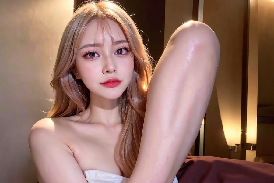 Tags: 21872187
<lora:koreanDollLikeness:0.50>, (russian:1.01), (office wear:0.99), office, <lora:skirtlift-v4:0.87 <lora:Addams:0.28>, extremely detailed face, cute, (photorealistic:1.18), sexy lips, seductive smile, double eyelids, eyelashes, pale skin, perky breasts, full body portrait, 4K, RAW, best quality, sharp, hyper realistic, tall, (long slim legs:0.93), blush, delicate and beautiful girl, 1girl, solo, (stunningly attractive:1.00)
Negative prompt: sketches, paintings, black and white, disfigured, (worst quality:1.90)
Steps: 32, Sampler: DPM++ 2M Karras, CFG scale: 7.1, Seed: 3735368429, Size: 768x512, Model hash: fc2511737a, Model: chilloutmix_NiPrunedFp32Fix, Seed resize from: -1x-1, Denoising strength: 0.5, Version: v1.2.1, Hires upscale: 2.5, Hires steps: 16, Hires upscaler: ESRGAN_4x