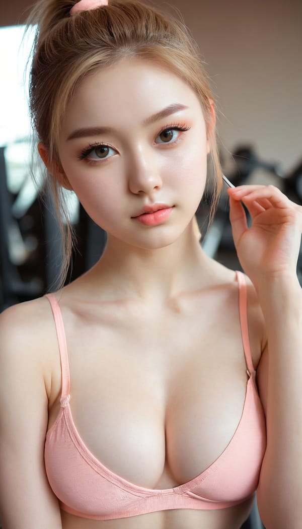 Tags: 21872187, SDXL
{"3": {"inputs": {"seed": 603436784449139, "steps": 64, "cfg": 5.78, "sampler_name": "dpmpp_2m", "scheduler": "karras", "denoise": 1.0, "model": ["27", 0], "positive": ["6", 0], "negative": ["7", 0], "latent_image": ["5", 0]}, "class_type": "KSampler"}, "4": {"inputs": {"ckpt_name": "juggernautxl.safetensors"}, "class_type": "CheckpointLoaderSimple"}, "5": {"inputs": {"width": 768, "height": 1344, "batch_size": 1}, "class_type": "EmptyLatentImage"}, "6": {"inputs": {"text": "18 year old girl, (slim:0.99), (seductive pose:1.00), (double eyelids:1.02), (seductive facial expression:1.11), (detailed face:1.06), (eyelashes:1.14), (beautiful eyes:1.09), (idol:1.14), (sexy lips:1.09), (cute:0.99), (temptress:1.07), (blush:1.02), (pale skin:1.04), (in a seductive pose:1.10), (large perky breasts:1.05), (cleavage:1.06), (thigh gap:1.13), (in skimpy gym outfit:1.09) at a gym, (soft lighting:1.03), (skin fuzz:1.07), (natural looking skin:1.07), (textured skin:1.06), (RAW:1.03), (portra:1.00), (candid cinema:1.02), (film:1.01), (detailed skin:1.04)", "clip": ["27", 1]}, "class_type": "CLIPTextEncode"}, "7": {"inputs": {"text": "(low resolution:1.14), (watermark:1.07), (bad hands:1.07), (twisted:1.06), (open mouth:1.06), (worst quality:1.09), (distorted:1.08)", "clip": ["27", 1]}, "class_type": "CLIPTextEncode"}, "8": {"inputs": {"samples": ["3", 0], "vae": ["4", 2]}, "class_type": "VAEDecode"}, "25": {"inputs": {"lora_name": "nudify_xl.safetensors", "strength_model": 0.17, "strength_clip": 0.06, "model": ["4", 0], "clip": ["4", 1]}, "class_type": "LoraLoader"}, "26": {"inputs": {"lora_name": "shirtlift_SDXL_v2.safetensors", "strength_model": 0.11, "strength_clip": 0.0, "model": ["25", 0], "clip": ["25", 1]}, "class_type": "LoraLoader"}, "27": {"inputs": {"lora_name": "PerfectEyesXL.safetensors", "strength_model": 0.11, "strength_clip": 0.14, "model": ["26", 0], "clip": ["26", 1]}, "class_type": "LoraLoader"}, "30": {"inputs": {"model_name": "4x_NMKD-Superscale-SP_178000_G.pth"}, "class_type": "UpscaleModelLoader"}, "31": {"inputs": {"upscale_model": ["30", 0], "image": ["8", 0]}, "class_type": "ImageUpscaleWithModel"}, "32": {"inputs": {"upscale_method": "lanczos", "scale_by": 0.5, "image": ["31", 0]}, "class_type": "ImageScaleBy"}, "33": {"inputs": {"pixels": ["32", 0], "vae": ["4", 2]}, "class_type": "VAEEncode"}, "34": {"inputs": {"seed": 603436784449139, "steps": 64, "cfg": 5.78, "sampler_name": "dpmpp_2m", "scheduler": "karras", "denoise": 0.3, "model": ["27", 0], "positive": ["6", 0], "negative": ["7", 0], "latent_image": ["33", 0]}, "class_type": "KSampler"}, "36": {"inputs": {"samples": ["34", 0], "vae": ["4", 2]}, "class_type": "VAEDecode"}, "39": {"inputs": {"filename_prefix": "comfyapi-1728316993041", "images": ["36", 0]}, "class_type": "SaveImage"}}