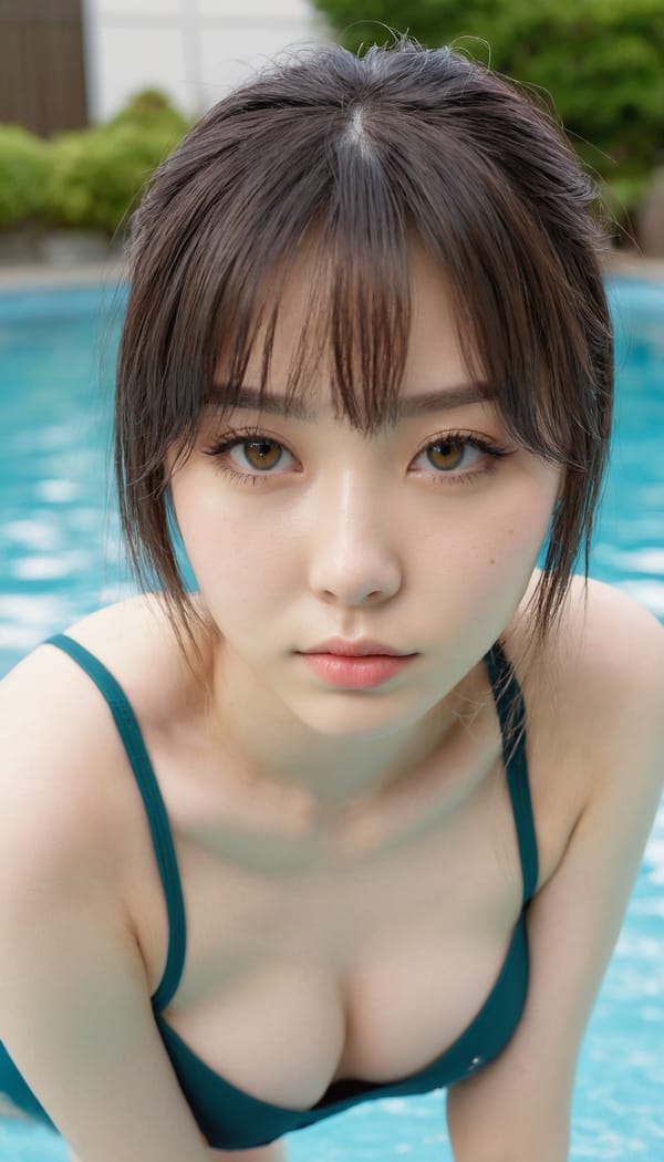 Tags: 21872187, SDXL
{"3": {"inputs": {"seed": 911125395658221, "steps": 32, "cfg": 5.96, "sampler_name": "dpmpp_2m", "scheduler": "karras", "denoise": 1.0, "model": ["27", 0], "positive": ["6", 0], "negative": ["7", 0], "latent_image": ["5", 0]}, "class_type": "KSampler"}, "4": {"inputs": {"ckpt_name": "juggernautxl.safetensors"}, "class_type": "CheckpointLoaderSimple"}, "5": {"inputs": {"width": 768, "height": 1344, "batch_size": 1}, "class_type": "EmptyLatentImage"}, "6": {"inputs": {"text": "18 year old girl, (irish:0.98), (japanese:0.95), (beautiful eyes:1.13), (seductive pose:1.14), (temptress:1.02), (slim:1.04), (cute:0.97), (detailed face:1.02), (idol:1.10), (eyelashes:0.98), (pale skin:1.04), (double eyelids:1.04), (sexy lips:1.04), (seductive facial expression:1.14), (blush:1.04), (in a seductive pose:1.07), (large perky breasts:0.99), (cleavage:0.99), (thigh gap:1.09), (in a swimsuit:0.96) at a pool, (portra:1.01), (film:1.09), (RAW:1.06), (skin fuzz:1.00), (detailed skin:1.03), (candid cinema:1.02), (soft lighting:1.04), (textured skin:1.00), (natural looking skin:1.07)", "clip": ["27", 1]}, "class_type": "CLIPTextEncode"}, "7": {"inputs": {"text": "(open mouth:1.09), (low resolution:1.06), (worst quality:1.07), (twisted:1.09), (distorted:1.10), (watermark:1.08), (bad hands:1.14)", "clip": ["27", 1]}, "class_type": "CLIPTextEncode"}, "8": {"inputs": {"samples": ["3", 0], "vae": ["4", 2]}, "class_type": "VAEDecode"}, "25": {"inputs": {"lora_name": "nudify_xl.safetensors", "strength_model": 0.15, "strength_clip": 0.19, "model": ["4", 0], "clip": ["4", 1]}, "class_type": "LoraLoader"}, "26": {"inputs": {"lora_name": "shirtlift_SDXL_v2.safetensors", "strength_model": 0.17, "strength_clip": 0.08, "model": ["25", 0], "clip": ["25", 1]}, "class_type": "LoraLoader"}, "27": {"inputs": {"lora_name": "PerfectEyesXL.safetensors", "strength_model": 0.06, "strength_clip": 0.02, "model": ["26", 0], "clip": ["26", 1]}, "class_type": "LoraLoader"}, "30": {"inputs": {"model_name": "4x_NMKD-Superscale-SP_178000_G.pth"}, "class_type": "UpscaleModelLoader"}, "31": {"inputs": {"upscale_model": ["30", 0], "image": ["8", 0]}, "class_type": "ImageUpscaleWithModel"}, "32": {"inputs": {"upscale_method": "lanczos", "scale_by": 0.5, "image": ["31", 0]}, "class_type": "ImageScaleBy"}, "33": {"inputs": {"pixels": ["32", 0], "vae": ["4", 2]}, "class_type": "VAEEncode"}, "34": {"inputs": {"seed": 911125395658221, "steps": 32, "cfg": 5.96, "sampler_name": "dpmpp_2m", "scheduler": "karras", "denoise": 0.3, "model": ["27", 0], "positive": ["6", 0], "negative": ["7", 0], "latent_image": ["33", 0]}, "class_type": "KSampler"}, "36": {"inputs": {"samples": ["34", 0], "vae": ["4", 2]}, "class_type": "VAEDecode"}, "39": {"inputs": {"filename_prefix": "comfyapi-1734873631287", "images": ["36", 0]}, "class_type": "SaveImage"}}