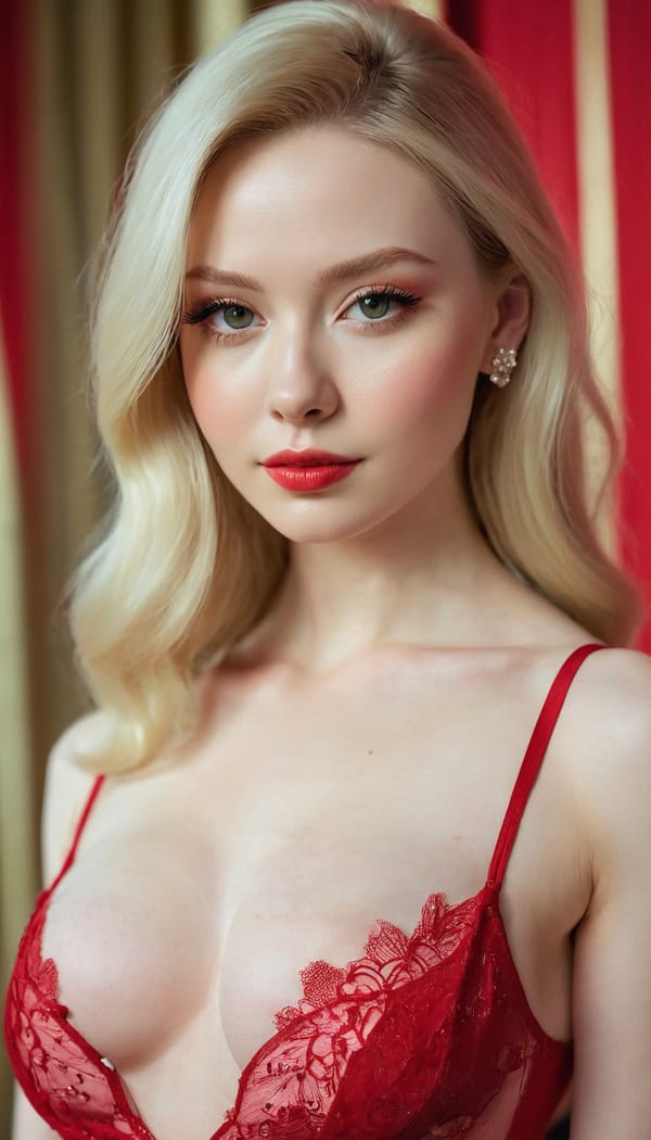 Tags: 21872187, SDXL
{"3": {"inputs": {"seed": 800255792882870, "steps": 64, "cfg": 7.18, "sampler_name": "dpmpp_2m", "scheduler": "karras", "denoise": 1.0, "model": ["27", 0], "positive": ["6", 0], "negative": ["7", 0], "latent_image": ["5", 0]}, "class_type": "KSampler"}, "4": {"inputs": {"ckpt_name": "juggernautxl.safetensors"}, "class_type": "CheckpointLoaderSimple"}, "5": {"inputs": {"width": 768, "height": 1344, "batch_size": 1}, "class_type": "EmptyLatentImage"}, "6": {"inputs": {"text": "27 year old girl, (irish:0.97), (russian:0.96), (pale skin:1.13), (cute:1.14), (temptress:1.07), (double eyelids:1.00), (seductive facial expression:1.14), (seductive pose:1.02), (idol:1.03), (blush:1.09), (slim:1.10), (beautiful eyes:0.96), (eyelashes:1.11), (sexy lips:1.03), (detailed face:0.99), (in a seductive pose:1.04), (large perky breasts:0.97), (cleavage:0.96), (thigh gap:1.02), (wearing a low-cut red dress:1.05) at a ballroom, (detailed skin:1.01), (RAW:1.09), (natural looking skin:1.02), (textured skin:1.01), (film:1.05), (soft lighting:1.07), (portra:1.03), (candid cinema:1.07), (skin fuzz:1.07)", "clip": ["27", 1]}, "class_type": "CLIPTextEncode"}, "7": {"inputs": {"text": "(distorted:1.08), (low resolution:1.07), (twisted:1.14), (worst quality:1.06), (open mouth:1.07), (watermark:1.12), (bad hands:1.07)", "clip": ["27", 1]}, "class_type": "CLIPTextEncode"}, "8": {"inputs": {"samples": ["3", 0], "vae": ["4", 2]}, "class_type": "VAEDecode"}, "25": {"inputs": {"lora_name": "nudify_xl.safetensors", "strength_model": 0.02, "strength_clip": 0.21, "model": ["4", 0], "clip": ["4", 1]}, "class_type": "LoraLoader"}, "26": {"inputs": {"lora_name": "shirtlift_SDXL_v2.safetensors", "strength_model": 0.07, "strength_clip": 0.03, "model": ["25", 0], "clip": ["25", 1]}, "class_type": "LoraLoader"}, "27": {"inputs": {"lora_name": "PerfectEyesXL.safetensors", "strength_model": 0.17, "strength_clip": 0.11, "model": ["26", 0], "clip": ["26", 1]}, "class_type": "LoraLoader"}, "30": {"inputs": {"model_name": "4x_NMKD-Superscale-SP_178000_G.pth"}, "class_type": "UpscaleModelLoader"}, "31": {"inputs": {"upscale_model": ["30", 0], "image": ["8", 0]}, "class_type": "ImageUpscaleWithModel"}, "32": {"inputs": {"upscale_method": "lanczos", "scale_by": 0.5, "image": ["31", 0]}, "class_type": "ImageScaleBy"}, "33": {"inputs": {"pixels": ["32", 0], "vae": ["4", 2]}, "class_type": "VAEEncode"}, "34": {"inputs": {"seed": 800255792882870, "steps": 64, "cfg": 7.18, "sampler_name": "dpmpp_2m", "scheduler": "karras", "denoise": 0.3, "model": ["27", 0], "positive": ["6", 0], "negative": ["7", 0], "latent_image": ["33", 0]}, "class_type": "KSampler"}, "36": {"inputs": {"samples": ["34", 0], "vae": ["4", 2]}, "class_type": "VAEDecode"}, "39": {"inputs": {"filename_prefix": "comfyapi-1714047288162", "images": ["36", 0]}, "class_type": "SaveImage"}}