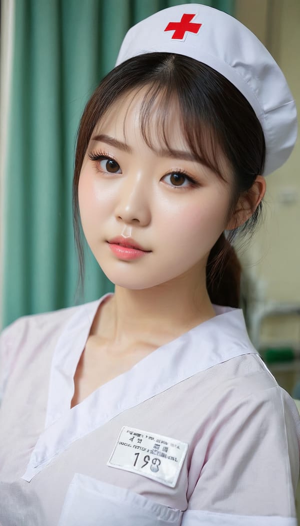 Tags: 21872187, SDXL
{"3": {"inputs": {"seed": 180336776335398, "steps": 64, "cfg": 7.09, "sampler_name": "dpmpp_2m", "scheduler": "karras", "denoise": 1.0, "model": ["27", 0], "positive": ["6", 0], "negative": ["7", 0], "latent_image": ["5", 0]}, "class_type": "KSampler"}, "4": {"inputs": {"ckpt_name": "juggernautxl.safetensors"}, "class_type": "CheckpointLoaderSimple"}, "5": {"inputs": {"width": 768, "height": 1344, "batch_size": 1}, "class_type": "EmptyLatentImage"}, "6": {"inputs": {"text": "21 year old girl, (korean:0.96), (irish:0.95), (eyelashes:1.05), (double eyelids:1.12), (cute:1.00), (blush:1.02), (temptress:1.08), (pale skin:1.05), (idol:1.12), (slim:0.97), (seductive pose:1.04), (beautiful eyes:0.98), (detailed face:0.96), (sexy lips:1.12), (in a seductive pose:1.02), (large perky breasts:1.00), (cleavage:0.96), (thigh gap:1.08), (nurse in uniform:1.12) working in a hospital ward, (detailed skin:1.00), (textured skin:1.05), (portra:1.00), (RAW:1.03), (soft lighting:1.03), (natural looking skin:1.02), (skin fuzz:1.03), (candid cinema:1.04), (film:1.08)", "clip": ["27", 1]}, "class_type": "CLIPTextEncode"}, "7": {"inputs": {"text": "(bad hands:1.10), (twisted:1.12), (low resolution:1.14), (open mouth:1.12), (worst quality:1.10), (distorted:1.06), (watermark:1.08)", "clip": ["27", 1]}, "class_type": "CLIPTextEncode"}, "8": {"inputs": {"samples": ["3", 0], "vae": ["4", 2]}, "class_type": "VAEDecode"}, "25": {"inputs": {"lora_name": "nudify_xl.safetensors", "strength_model": 0.32, "strength_clip": 0.18, "model": ["4", 0], "clip": ["4", 1]}, "class_type": "LoraLoader"}, "26": {"inputs": {"lora_name": "shirtlift_SDXL_v2.safetensors", "strength_model": 0.13, "strength_clip": 0.14, "model": ["25", 0], "clip": ["25", 1]}, "class_type": "LoraLoader"}, "27": {"inputs": {"lora_name": "PerfectEyesXL.safetensors", "strength_model": 0.03, "strength_clip": 0.03, "model": ["26", 0], "clip": ["26", 1]}, "class_type": "LoraLoader"}, "30": {"inputs": {"model_name": "4x_NMKD-Superscale-SP_178000_G.pth"}, "class_type": "UpscaleModelLoader"}, "31": {"inputs": {"upscale_model": ["30", 0], "image": ["8", 0]}, "class_type": "ImageUpscaleWithModel"}, "32": {"inputs": {"upscale_method": "lanczos", "scale_by": 0.5, "image": ["31", 0]}, "class_type": "ImageScaleBy"}, "33": {"inputs": {"pixels": ["32", 0], "vae": ["4", 2]}, "class_type": "VAEEncode"}, "34": {"inputs": {"seed": 180336776335398, "steps": 64, "cfg": 7.09, "sampler_name": "dpmpp_2m", "scheduler": "karras", "denoise": 0.3, "model": ["27", 0], "positive": ["6", 0], "negative": ["7", 0], "latent_image": ["33", 0]}, "class_type": "KSampler"}, "36": {"inputs": {"samples": ["34", 0], "vae": ["4", 2]}, "class_type": "VAEDecode"}, "39": {"inputs": {"filename_prefix": "comfyapi-1732648201360", "images": ["36", 0]}, "class_type": "SaveImage"}}