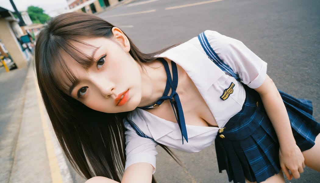 Tags: 21872187, SDXL
{"3": {"inputs": {"seed": 509905655711318, "steps": 64, "cfg": 7.53, "sampler_name": "dpmpp_2m", "scheduler": "karras", "denoise": 1.0, "model": ["27", 0], "positive": ["6", 0], "negative": ["7", 0], "latent_image": ["5", 0]}, "class_type": "KSampler"}, "4": {"inputs": {"ckpt_name": "helloworldxl.safetensors"}, "class_type": "CheckpointLoaderSimple"}, "5": {"inputs": {"width": 1344, "height": 768, "batch_size": 1}, "class_type": "EmptyLatentImage"}, "6": {"inputs": {"text": "21 year old girl, (seductive facial expression:1.02), (temptress:1.00), (idol:0.99), (slim:0.99), (detailed face:1.06), (cute:1.06), (beautiful eyes:1.03), (pale skin:1.05), (sexy lips:1.13), (double eyelids:1.00), (blush:0.99), (seductive pose:1.12), (eyelashes:0.95), (in a seductive pose:1.07), (large perky breasts:1.01), (cleavage:0.98), (thigh gap:1.09), (school uniform:1.11), choker, busy street, (textured skin:1.07), (candid cinema:1.05), (film:1.09), (soft lighting:1.04), (natural looking skin:1.07), (RAW:1.08), (detailed skin:1.08), (portra:1.02)", "clip": ["27", 1]}, "class_type": "CLIPTextEncode"}, "7": {"inputs": {"text": "(open mouth:1.09), (low resolution:1.12), (watermark:1.13), (distorted:1.07), (worst quality:1.13), (bad hands:1.11), (twisted:1.09)", "clip": ["27", 1]}, "class_type": "CLIPTextEncode"}, "8": {"inputs": {"samples": ["3", 0], "vae": ["4", 2]}, "class_type": "VAEDecode"}, "25": {"inputs": {"lora_name": "nudify_xl.safetensors", "strength_model": 0.0, "strength_clip": 0.12, "model": ["4", 0], "clip": ["4", 1]}, "class_type": "LoraLoader"}, "26": {"inputs": {"lora_name": "shirtlift_SDXL_v2.safetensors", "strength_model": 0.01, "strength_clip": 0.03, "model": ["25", 0], "clip": ["25", 1]}, "class_type": "LoraLoader"}, "27": {"inputs": {"lora_name": "PerfectEyesXL.safetensors", "strength_model": 0.12, "strength_clip": 0.08, "model": ["26", 0], "clip": ["26", 1]}, "class_type": "LoraLoader"}, "30": {"inputs": {"model_name": "4x_NMKD-Superscale-SP_178000_G.pth"}, "class_type": "UpscaleModelLoader"}, "31": {"inputs": {"upscale_model": ["30", 0], "image": ["8", 0]}, "class_type": "ImageUpscaleWithModel"}, "32": {"inputs": {"upscale_method": "lanczos", "scale_by": 0.5, "image": ["31", 0]}, "class_type": "ImageScaleBy"}, "33": {"inputs": {"pixels": ["32", 0], "vae": ["4", 2]}, "class_type": "VAEEncode"}, "34": {"inputs": {"seed": 509905655711318, "steps": 64, "cfg": 7.53, "sampler_name": "dpmpp_2m", "scheduler": "karras", "denoise": 0.3, "model": ["27", 0], "positive": ["6", 0], "negative": ["7", 0], "latent_image": ["33", 0]}, "class_type": "KSampler"}, "36": {"inputs": {"samples": ["34", 0], "vae": ["4", 2]}, "class_type": "VAEDecode"}, "39": {"inputs": {"filename_prefix": "comfyapi-1718451740328", "images": ["36", 0]}, "class_type": "SaveImage"}}