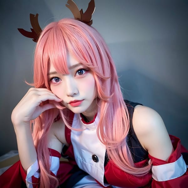 Tags: 21872187
<lora:JapaneseDollLikeness_v15:0.69>, <lora:YaeMiko_Test:0.72>, (cosplay:1.10), cosplay exhibition, comiket, posing for camera, (seductive pose:0.97), extremely detailed eyes, extremely detailed face, cute, (photorealistic:0.95), sexy lips, seductive smile, double eyelids, eyelashes, full body portrait, best quality, hyper realistic, tall, (stunningly attractive:0.93)
Negative prompt: drawings, paintings, disfigured, (worst quality:2.17)
Steps: 32, Sampler: DPM++ 2M Karras, CFG scale: 6.36, Seed: 4273988298, Size: 512x512, Model hash: fc2511737a, Model: chilloutmix_NiPrunedFp32Fix, Seed resize from: -1x-1, Denoising strength: 0.5, Version: v1.2.1, Hires upscale: 2.0, Hires steps: 16, Hires upscaler: ESRGAN_4x