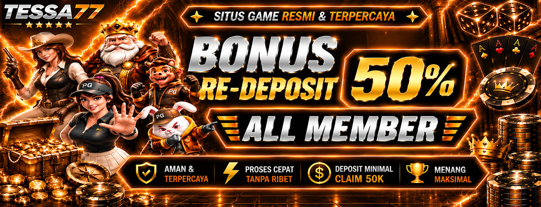 Bonus Re-Deposit ALL MEMBER 50%