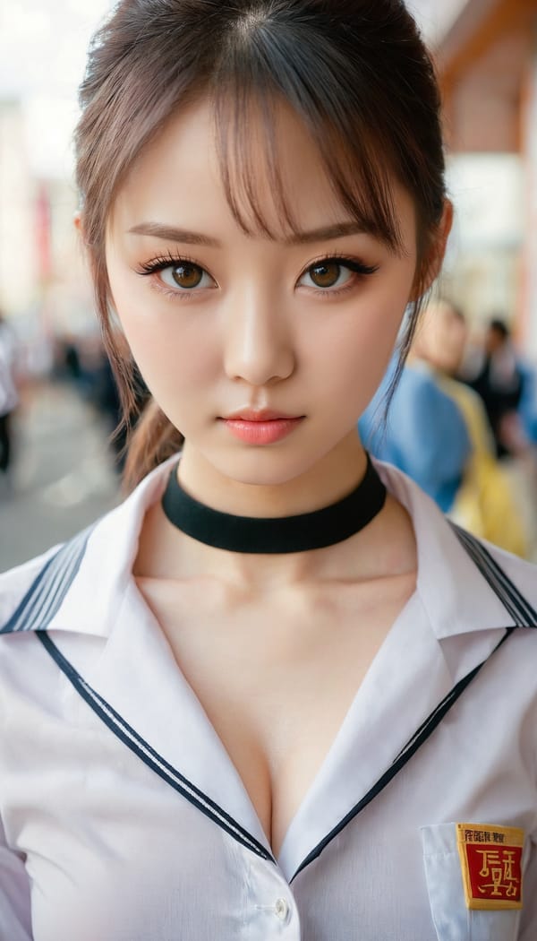 Tags: 21872187, SDXL
{"3": {"inputs": {"seed": 655960920811784, "steps": 64, "cfg": 6.92, "sampler_name": "dpmpp_2m", "scheduler": "karras", "denoise": 1.0, "model": ["27", 0], "positive": ["6", 0], "negative": ["7", 0], "latent_image": ["5", 0]}, "class_type": "KSampler"}, "4": {"inputs": {"ckpt_name": "juggernautxl.safetensors"}, "class_type": "CheckpointLoaderSimple"}, "5": {"inputs": {"width": 768, "height": 1344, "batch_size": 1}, "class_type": "EmptyLatentImage"}, "6": {"inputs": {"text": "25 year old girl, (russian:1.02), (japanese:0.97), (beautiful eyes:1.06), (double eyelids:1.06), (slim:1.02), (seductive facial expression:0.98), (seductive pose:0.95), (temptress:1.14), (eyelashes:1.09), (cute:1.00), (blush:1.11), (detailed face:1.11), (pale skin:1.11), (sexy lips:0.95), (idol:0.97), (in a seductive pose:1.03), (large perky breasts:1.14), (cleavage:0.98), (thigh gap:1.05), (school uniform:1.13), choker, busy street, (film:1.08), (natural looking skin:1.08), (skin fuzz:1.07), (detailed skin:1.02), (RAW:1.03), (textured skin:1.02), (soft lighting:1.06), (portra:1.07), (candid cinema:1.02)", "clip": ["27", 1]}, "class_type": "CLIPTextEncode"}, "7": {"inputs": {"text": "(watermark:1.08), (worst quality:1.13), (distorted:1.10), (bad hands:1.06), (low resolution:1.06), (open mouth:1.12), (twisted:1.06)", "clip": ["27", 1]}, "class_type": "CLIPTextEncode"}, "8": {"inputs": {"samples": ["3", 0], "vae": ["4", 2]}, "class_type": "VAEDecode"}, "25": {"inputs": {"lora_name": "nudify_xl.safetensors", "strength_model": 0.16, "strength_clip": 0.12, "model": ["4", 0], "clip": ["4", 1]}, "class_type": "LoraLoader"}, "26": {"inputs": {"lora_name": "shirtlift_SDXL_v2.safetensors", "strength_model": 0.04, "strength_clip": 0.05, "model": ["25", 0], "clip": ["25", 1]}, "class_type": "LoraLoader"}, "27": {"inputs": {"lora_name": "PerfectEyesXL.safetensors", "strength_model": 0.16, "strength_clip": 0.05, "model": ["26", 0], "clip": ["26", 1]}, "class_type": "LoraLoader"}, "30": {"inputs": {"model_name": "4x_NMKD-Superscale-SP_178000_G.pth"}, "class_type": "UpscaleModelLoader"}, "31": {"inputs": {"upscale_model": ["30", 0], "image": ["8", 0]}, "class_type": "ImageUpscaleWithModel"}, "32": {"inputs": {"upscale_method": "lanczos", "scale_by": 0.5, "image": ["31", 0]}, "class_type": "ImageScaleBy"}, "33": {"inputs": {"pixels": ["32", 0], "vae": ["4", 2]}, "class_type": "VAEEncode"}, "34": {"inputs": {"seed": 655960920811784, "steps": 64, "cfg": 6.92, "sampler_name": "dpmpp_2m", "scheduler": "karras", "denoise": 0.3, "model": ["27", 0], "positive": ["6", 0], "negative": ["7", 0], "latent_image": ["33", 0]}, "class_type": "KSampler"}, "36": {"inputs": {"samples": ["34", 0], "vae": ["4", 2]}, "class_type": "VAEDecode"}, "39": {"inputs": {"filename_prefix": "comfyapi-1714432624221", "images": ["36", 0]}, "class_type": "SaveImage"}}