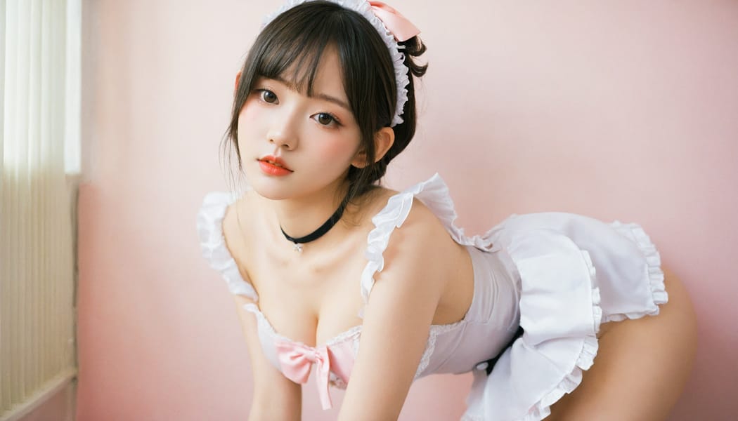 Tags: 21872187, SDXL
{"3": {"inputs": {"seed": 581590565024389, "steps": 32, "cfg": 5.48, "sampler_name": "dpmpp_2m", "scheduler": "karras", "denoise": 1.0, "model": ["27", 0], "positive": ["6", 0], "negative": ["7", 0], "latent_image": ["5", 0]}, "class_type": "KSampler"}, "4": {"inputs": {"ckpt_name": "leosamsHelloworldSDXL_helloworldSDXL32DPO.safetensors"}, "class_type": "CheckpointLoaderSimple"}, "5": {"inputs": {"width": 1344, "height": 768, "batch_size": 1}, "class_type": "EmptyLatentImage"}, "6": {"inputs": {"text": "18 year old girl, (korean:1.14), (chinese:1.09), (blush:1.04), (seductive pose:1.11), (idol:1.09), (temptress:1.07), (sexy lips:1.12), (slim:1.04), (cute:1.09), (beautiful eyes:1.00), (double eyelids:1.11), (detailed face:1.03), (eyelashes:1.01), (seductive facial expression:1.03), (pale skin:1.08), (perky ass:1.08), (exposed ass:1.05), (looking back:0.98), (sexy ass:1.09), (thigh gap:1.06), in a (skimpy maid costume:1.08) working at a maid cafe, choker, bowtie, headband, pleated skirt, (natural looking skin:1.00), (RAW:1.09), (film:1.03), (portra:1.05), (candid cinema:1.06), (soft lighting:1.02), (detailed skin:1.09), (skin fuzz:1.00), (textured skin:1.08)", "clip": ["27", 1]}, "class_type": "CLIPTextEncode"}, "7": {"inputs": {"text": "(watermark:1.10), (worst quality:1.05), (low resolution:1.08), (twisted:1.06), (distorted:1.10), (open mouth:1.05), (bad hands:1.14)", "clip": ["27", 1]}, "class_type": "CLIPTextEncode"}, "8": {"inputs": {"samples": ["3", 0], "vae": ["4", 2]}, "class_type": "VAEDecode"}, "25": {"inputs": {"lora_name": "nudify_xl.safetensors", "strength_model": 0.01, "strength_clip": 0.16, "model": ["4", 0], "clip": ["4", 1]}, "class_type": "LoraLoader"}, "26": {"inputs": {"lora_name": "shirtlift_SDXL_v2.safetensors", "strength_model": 0.05, "strength_clip": 0.09, "model": ["25", 0], "clip": ["25", 1]}, "class_type": "LoraLoader"}, "27": {"inputs": {"lora_name": "PerfectEyesXL.safetensors", "strength_model": 0.05, "strength_clip": 0.01, "model": ["26", 0], "clip": ["26", 1]}, "class_type": "LoraLoader"}, "30": {"inputs": {"model_name": "4x_NMKD-Superscale-SP_178000_G.pth"}, "class_type": "UpscaleModelLoader"}, "31": {"inputs": {"upscale_model": ["30", 0], "image": ["8", 0]}, "class_type": "ImageUpscaleWithModel"}, "32": {"inputs": {"upscale_method": "lanczos", "scale_by": 0.5, "image": ["31", 0]}, "class_type": "ImageScaleBy"}, "33": {"inputs": {"pixels": ["32", 0], "vae": ["4", 2]}, "class_type": "VAEEncode"}, "34": {"inputs": {"seed": 581590565024389, "steps": 32, "cfg": 5.48, "sampler_name": "dpmpp_2m", "scheduler": "karras", "denoise": 0.3, "model": ["27", 0], "positive": ["6", 0], "negative": ["7", 0], "latent_image": ["33", 0]}, "class_type": "KSampler"}, "36": {"inputs": {"samples": ["34", 0], "vae": ["4", 2]}, "class_type": "VAEDecode"}, "39": {"inputs": {"filename_prefix": "comfyapi-1707497348713", "images": ["36", 0]}, "class_type": "SaveImage"}}