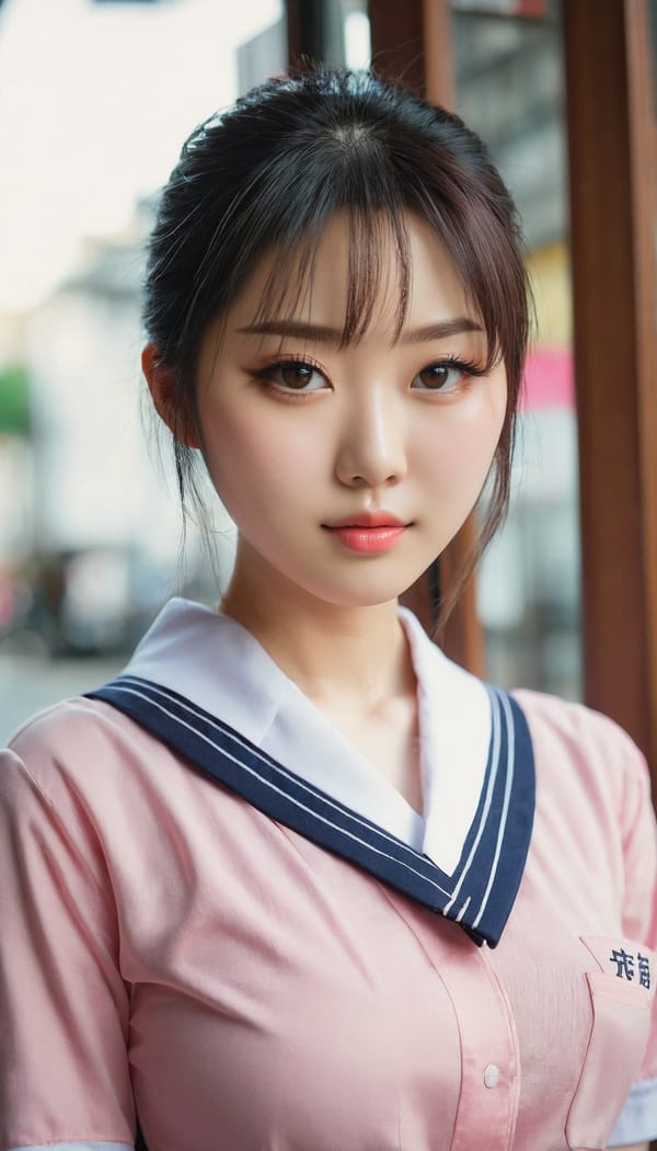 Tags: 21872187, SDXL
{"3": {"inputs": {"seed": 447342672451756, "steps": 64, "cfg": 7.27, "sampler_name": "dpmpp_2m", "scheduler": "karras", "denoise": 1.0, "model": ["27", 0], "positive": ["6", 0], "negative": ["7", 0], "latent_image": ["5", 0]}, "class_type": "KSampler"}, "4": {"inputs": {"ckpt_name": "juggernautxl.safetensors"}, "class_type": "CheckpointLoaderSimple"}, "5": {"inputs": {"width": 768, "height": 1344, "batch_size": 1}, "class_type": "EmptyLatentImage"}, "6": {"inputs": {"text": "26 year old girl, (japanese:0.99), (chinese:1.01), (seductive facial expression:1.02), (pale skin:1.07), (beautiful eyes:1.02), (eyelashes:1.06), (idol:0.97), (detailed face:1.09), (blush:1.12), (cute:0.98), (double eyelids:1.02), (seductive pose:1.05), (sexy lips:1.12), (temptress:1.07), (in a seductive pose:0.99), (large perky breasts:1.12), (cleavage:1.00), (thigh gap:0.98), (school uniform:1.12), choker, busy street, (candid cinema:1.07), (portra:1.09), (skin fuzz:1.05), (detailed skin:1.06), (film:1.00), (natural looking skin:1.02), (RAW:1.07), (soft lighting:1.01)", "clip": ["27", 1]}, "class_type": "CLIPTextEncode"}, "7": {"inputs": {"text": "(distorted:1.06), (low resolution:1.12), (bad hands:1.10), (worst quality:1.10), (watermark:1.09), (open mouth:1.07), (twisted:1.11)", "clip": ["27", 1]}, "class_type": "CLIPTextEncode"}, "8": {"inputs": {"samples": ["3", 0], "vae": ["4", 2]}, "class_type": "VAEDecode"}, "25": {"inputs": {"lora_name": "nudify_xl.safetensors", "strength_model": 0.13, "strength_clip": 0.21, "model": ["4", 0], "clip": ["4", 1]}, "class_type": "LoraLoader"}, "26": {"inputs": {"lora_name": "shirtlift_SDXL_v2.safetensors", "strength_model": 0.0, "strength_clip": 0.03, "model": ["25", 0], "clip": ["25", 1]}, "class_type": "LoraLoader"}, "27": {"inputs": {"lora_name": "PerfectEyesXL.safetensors", "strength_model": 0.19, "strength_clip": 0.15, "model": ["26", 0], "clip": ["26", 1]}, "class_type": "LoraLoader"}, "30": {"inputs": {"model_name": "4x_NMKD-Superscale-SP_178000_G.pth"}, "class_type": "UpscaleModelLoader"}, "31": {"inputs": {"upscale_model": ["30", 0], "image": ["8", 0]}, "class_type": "ImageUpscaleWithModel"}, "32": {"inputs": {"upscale_method": "lanczos", "scale_by": 0.5, "image": ["31", 0]}, "class_type": "ImageScaleBy"}, "33": {"inputs": {"pixels": ["32", 0], "vae": ["4", 2]}, "class_type": "VAEEncode"}, "34": {"inputs": {"seed": 447342672451756, "steps": 64, "cfg": 7.27, "sampler_name": "dpmpp_2m", "scheduler": "karras", "denoise": 0.3, "model": ["27", 0], "positive": ["6", 0], "negative": ["7", 0], "latent_image": ["33", 0]}, "class_type": "KSampler"}, "36": {"inputs": {"samples": ["34", 0], "vae": ["4", 2]}, "class_type": "VAEDecode"}, "39": {"inputs": {"filename_prefix": "comfyapi-1713662864774", "images": ["36", 0]}, "class_type": "SaveImage"}}