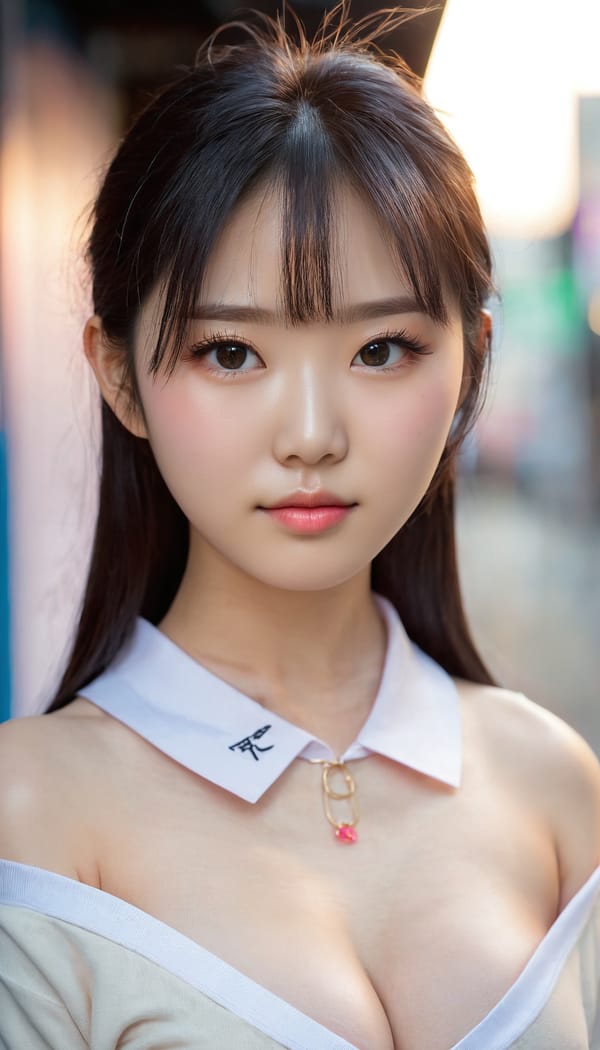 Tags: 21872187, SDXL
{"3": {"inputs": {"seed": 270310289004060, "steps": 32, "cfg": 7.32, "sampler_name": "dpmpp_2m", "scheduler": "karras", "denoise": 1.0, "model": ["27", 0], "positive": ["6", 0], "negative": ["7", 0], "latent_image": ["5", 0]}, "class_type": "KSampler"}, "4": {"inputs": {"ckpt_name": "juggernautxl.safetensors"}, "class_type": "CheckpointLoaderSimple"}, "5": {"inputs": {"width": 768, "height": 1344, "batch_size": 1}, "class_type": "EmptyLatentImage"}, "6": {"inputs": {"text": "20 year old girl, (korean:0.99), (chinese:1.08), (blush:1.09), (detailed face:1.03), (seductive facial expression:1.12), (eyelashes:1.08), (seductive pose:0.99), (double eyelids:1.03), (sexy lips:1.02), (beautiful eyes:0.99), (temptress:0.98), (cute:1.13), (idol:1.08), (pale skin:1.10), (slim:1.13), (in a seductive pose:1.00), (large perky breasts:0.96), (cleavage:1.08), (thigh gap:1.14), (school uniform:1.01), choker, busy street, (soft lighting:1.03), (skin fuzz:1.00), (RAW:1.09), (textured skin:1.00), (natural looking skin:1.03), (detailed skin:1.01), (portra:1.00), (candid cinema:1.05), (film:1.09)", "clip": ["27", 1]}, "class_type": "CLIPTextEncode"}, "7": {"inputs": {"text": "(distorted:1.14), (bad hands:1.07), (open mouth:1.06), (twisted:1.13), (watermark:1.11), (worst quality:1.06)", "clip": ["27", 1]}, "class_type": "CLIPTextEncode"}, "8": {"inputs": {"samples": ["3", 0], "vae": ["4", 2]}, "class_type": "VAEDecode"}, "25": {"inputs": {"lora_name": "nudify_xl.safetensors", "strength_model": 0.14, "strength_clip": 0.01, "model": ["4", 0], "clip": ["4", 1]}, "class_type": "LoraLoader"}, "26": {"inputs": {"lora_name": "shirtlift_SDXL_v2.safetensors", "strength_model": 0.02, "strength_clip": 0.04, "model": ["25", 0], "clip": ["25", 1]}, "class_type": "LoraLoader"}, "27": {"inputs": {"lora_name": "PerfectEyesXL.safetensors", "strength_model": 0.15, "strength_clip": 0.05, "model": ["26", 0], "clip": ["26", 1]}, "class_type": "LoraLoader"}, "30": {"inputs": {"model_name": "4x_NMKD-Superscale-SP_178000_G.pth"}, "class_type": "UpscaleModelLoader"}, "31": {"inputs": {"upscale_model": ["30", 0], "image": ["8", 0]}, "class_type": "ImageUpscaleWithModel"}, "32": {"inputs": {"upscale_method": "lanczos", "scale_by": 0.5, "image": ["31", 0]}, "class_type": "ImageScaleBy"}, "33": {"inputs": {"pixels": ["32", 0], "vae": ["4", 2]}, "class_type": "VAEEncode"}, "34": {"inputs": {"seed": 270310289004060, "steps": 32, "cfg": 7.32, "sampler_name": "dpmpp_2m", "scheduler": "karras", "denoise": 0.3, "model": ["27", 0], "positive": ["6", 0], "negative": ["7", 0], "latent_image": ["33", 0]}, "class_type": "KSampler"}, "36": {"inputs": {"samples": ["34", 0], "vae": ["4", 2]}, "class_type": "VAEDecode"}, "39": {"inputs": {"filename_prefix": "comfyapi-1713870353790", "images": ["36", 0]}, "class_type": "SaveImage"}}