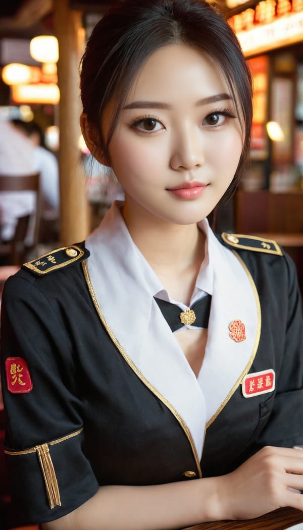 Tags: 21872187, SDXL
{"3": {"inputs": {"seed": 123518340529872, "steps": 64, "cfg": 6.54, "sampler_name": "dpmpp_2m", "scheduler": "karras", "denoise": 1.0, "model": ["27", 0], "positive": ["6", 0], "negative": ["7", 0], "latent_image": ["5", 0]}, "class_type": "KSampler"}, "4": {"inputs": {"ckpt_name": "juggernautxl.safetensors"}, "class_type": "CheckpointLoaderSimple"}, "5": {"inputs": {"width": 768, "height": 1344, "batch_size": 1}, "class_type": "EmptyLatentImage"}, "6": {"inputs": {"text": "25 year old girl, (chinese:1.06), (beautiful eyes:0.97), (detailed face:0.98), (double eyelids:1.04), (cute:1.10), (seductive pose:1.04), (seductive facial expression:1.08), (pale skin:1.06), (sexy lips:1.01), (eyelashes:1.10), (blush:0.95), (idol:1.06), (temptress:1.11), (in a seductive pose:1.04), (large perky breasts:0.96), (cleavage:1.13), (thigh gap:1.00), (a waitress in uniform:1.07) working at a restaurant, (film:1.03), (candid cinema:1.00), (skin fuzz:1.01), (detailed skin:1.02), (soft lighting:1.01), (natural looking skin:1.05), (RAW:1.06), (textured skin:1.06)", "clip": ["27", 1]}, "class_type": "CLIPTextEncode"}, "7": {"inputs": {"text": "(open mouth:1.14), (bad hands:1.08), (twisted:1.14), (low resolution:1.05), (watermark:1.13), (distorted:1.07), (worst quality:1.12)", "clip": ["27", 1]}, "class_type": "CLIPTextEncode"}, "8": {"inputs": {"samples": ["3", 0], "vae": ["4", 2]}, "class_type": "VAEDecode"}, "25": {"inputs": {"lora_name": "nudify_xl.safetensors", "strength_model": 0.28, "strength_clip": 0.06, "model": ["4", 0], "clip": ["4", 1]}, "class_type": "LoraLoader"}, "26": {"inputs": {"lora_name": "shirtlift_SDXL_v2.safetensors", "strength_model": 0.04, "strength_clip": 0.05, "model": ["25", 0], "clip": ["25", 1]}, "class_type": "LoraLoader"}, "27": {"inputs": {"lora_name": "PerfectEyesXL.safetensors", "strength_model": 0.08, "strength_clip": 0.11, "model": ["26", 0], "clip": ["26", 1]}, "class_type": "LoraLoader"}, "30": {"inputs": {"model_name": "4x_NMKD-Superscale-SP_178000_G.pth"}, "class_type": "UpscaleModelLoader"}, "31": {"inputs": {"upscale_model": ["30", 0], "image": ["8", 0]}, "class_type": "ImageUpscaleWithModel"}, "32": {"inputs": {"upscale_method": "lanczos", "scale_by": 0.5, "image": ["31", 0]}, "class_type": "ImageScaleBy"}, "33": {"inputs": {"pixels": ["32", 0], "vae": ["4", 2]}, "class_type": "VAEEncode"}, "34": {"inputs": {"seed": 123518340529872, "steps": 64, "cfg": 6.54, "sampler_name": "dpmpp_2m", "scheduler": "karras", "denoise": 0.3, "model": ["27", 0], "positive": ["6", 0], "negative": ["7", 0], "latent_image": ["33", 0]}, "class_type": "KSampler"}, "36": {"inputs": {"samples": ["34", 0], "vae": ["4", 2]}, "class_type": "VAEDecode"}, "39": {"inputs": {"filename_prefix": "comfyapi-1714245373414", "images": ["36", 0]}, "class_type": "SaveImage"}}