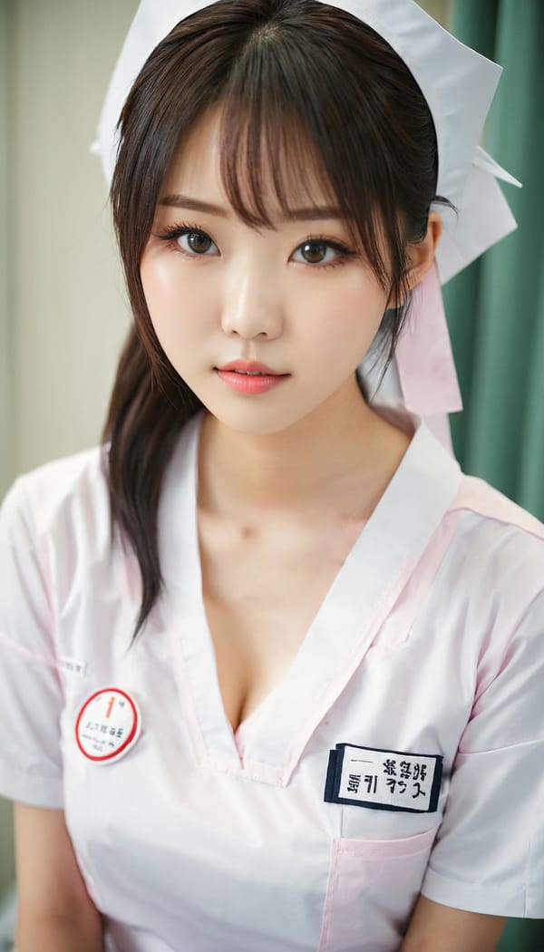 Tags: 21872187, SDXL
{"3": {"inputs": {"seed": 675556622052641, "steps": 32, "cfg": 7.02, "sampler_name": "dpmpp_2m", "scheduler": "karras", "denoise": 1.0, "model": ["27", 0], "positive": ["6", 0], "negative": ["7", 0], "latent_image": ["5", 0]}, "class_type": "KSampler"}, "4": {"inputs": {"ckpt_name": "juggernautxl.safetensors"}, "class_type": "CheckpointLoaderSimple"}, "5": {"inputs": {"width": 768, "height": 1344, "batch_size": 1}, "class_type": "EmptyLatentImage"}, "6": {"inputs": {"text": "18 year old girl, (japanese:1.06), (korean:0.96), (idol:0.97), (eyelashes:1.01), (sexy lips:1.09), (cute:0.95), (slim:1.06), (beautiful eyes:1.10), (detailed face:0.97), (double eyelids:1.07), (temptress:1.07), (blush:1.10), (seductive facial expression:0.97), (pale skin:0.96), (in a seductive pose:1.12), (large perky breasts:1.01), (cleavage:1.01), (thigh gap:1.02), (nurse in uniform:1.11) working in a hospital ward, (skin fuzz:1.03), (natural looking skin:1.09), (textured skin:1.09), (film:1.02), (RAW:1.04), (soft lighting:1.00), (candid cinema:1.07), (portra:1.08), (detailed skin:1.05)", "clip": ["27", 1]}, "class_type": "CLIPTextEncode"}, "7": {"inputs": {"text": "(worst quality:1.12), (watermark:1.12), (distorted:1.07), (low resolution:1.09), (bad hands:1.14), (twisted:1.13), (open mouth:1.08)", "clip": ["27", 1]}, "class_type": "CLIPTextEncode"}, "8": {"inputs": {"samples": ["3", 0], "vae": ["4", 2]}, "class_type": "VAEDecode"}, "25": {"inputs": {"lora_name": "nudify_xl.safetensors", "strength_model": 0.38, "strength_clip": 0.05, "model": ["4", 0], "clip": ["4", 1]}, "class_type": "LoraLoader"}, "26": {"inputs": {"lora_name": "shirtlift_SDXL_v2.safetensors", "strength_model": 0.01, "strength_clip": 0.11, "model": ["25", 0], "clip": ["25", 1]}, "class_type": "LoraLoader"}, "27": {"inputs": {"lora_name": "PerfectEyesXL.safetensors", "strength_model": 0.01, "strength_clip": 0.19, "model": ["26", 0], "clip": ["26", 1]}, "class_type": "LoraLoader"}, "30": {"inputs": {"model_name": "4x_NMKD-Superscale-SP_178000_G.pth"}, "class_type": "UpscaleModelLoader"}, "31": {"inputs": {"upscale_model": ["30", 0], "image": ["8", 0]}, "class_type": "ImageUpscaleWithModel"}, "32": {"inputs": {"upscale_method": "lanczos", "scale_by": 0.5, "image": ["31", 0]}, "class_type": "ImageScaleBy"}, "33": {"inputs": {"pixels": ["32", 0], "vae": ["4", 2]}, "class_type": "VAEEncode"}, "34": {"inputs": {"seed": 675556622052641, "steps": 32, "cfg": 7.02, "sampler_name": "dpmpp_2m", "scheduler": "karras", "denoise": 0.3, "model": ["27", 0], "positive": ["6", 0], "negative": ["7", 0], "latent_image": ["33", 0]}, "class_type": "KSampler"}, "36": {"inputs": {"samples": ["34", 0], "vae": ["4", 2]}, "class_type": "VAEDecode"}, "39": {"inputs": {"filename_prefix": "comfyapi-1713340831807", "images": ["36", 0]}, "class_type": "SaveImage"}}