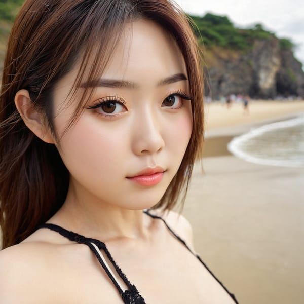 Tags: 21872187, SDXL
{"3": {"inputs": {"seed": 601356824400706, "steps": 64, "cfg": 6.8, "sampler_name": "dpmpp_2m", "scheduler": "karras", "denoise": 1.0, "model": ["27", 0], "positive": ["6", 0], "negative": ["7", 0], "latent_image": ["5", 0]}, "class_type": "KSampler"}, "4": {"inputs": {"ckpt_name": "juggernautxl.safetensors"}, "class_type": "CheckpointLoaderSimple"}, "5": {"inputs": {"width": 1024, "height": 1024, "batch_size": 1}, "class_type": "EmptyLatentImage"}, "6": {"inputs": {"text": "28 year old girl, (japanese:1.11), (detailed face:1.08), (cute:0.98), (double eyelids:1.00), (slim:1.13), (eyelashes:1.14), (pale skin:1.08), (seductive pose:0.99), (sexy lips:1.00), (idol:1.02), (seductive facial expression:1.08), (in a seductive pose:0.95), (large perky breasts:0.97), (cleavage:0.99), (thigh gap:0.99), strolling (nude:1.01) at a beach, (portra:1.09), (soft lighting:1.09), (textured skin:1.02), (natural looking skin:1.08), (skin fuzz:1.03), (RAW:1.09), (candid cinema:1.05), (film:1.08), (detailed skin:1.05)", "clip": ["27", 1]}, "class_type": "CLIPTextEncode"}, "7": {"inputs": {"text": "(distorted:1.14), (worst quality:1.13), (twisted:1.08), (watermark:1.07), (low resolution:1.05), (bad hands:1.14), (open mouth:1.08)", "clip": ["27", 1]}, "class_type": "CLIPTextEncode"}, "8": {"inputs": {"samples": ["3", 0], "vae": ["4", 2]}, "class_type": "VAEDecode"}, "25": {"inputs": {"lora_name": "nudify_xl.safetensors", "strength_model": 0.03, "strength_clip": 0.01, "model": ["4", 0], "clip": ["4", 1]}, "class_type": "LoraLoader"}, "26": {"inputs": {"lora_name": "shirtlift_SDXL_v2.safetensors", "strength_model": 0.05, "strength_clip": 0.09, "model": ["25", 0], "clip": ["25", 1]}, "class_type": "LoraLoader"}, "27": {"inputs": {"lora_name": "PerfectEyesXL.safetensors", "strength_model": 0.1, "strength_clip": 0.08, "model": ["26", 0], "clip": ["26", 1]}, "class_type": "LoraLoader"}, "30": {"inputs": {"model_name": "4x_NMKD-Superscale-SP_178000_G.pth"}, "class_type": "UpscaleModelLoader"}, "31": {"inputs": {"upscale_model": ["30", 0], "image": ["8", 0]}, "class_type": "ImageUpscaleWithModel"}, "32": {"inputs": {"upscale_method": "lanczos", "scale_by": 0.5, "image": ["31", 0]}, "class_type": "ImageScaleBy"}, "33": {"inputs": {"pixels": ["32", 0], "vae": ["4", 2]}, "class_type": "VAEEncode"}, "34": {"inputs": {"seed": 601356824400706, "steps": 64, "cfg": 6.8, "sampler_name": "dpmpp_2m", "scheduler": "karras", "denoise": 0.3, "model": ["27", 0], "positive": ["6", 0], "negative": ["7", 0], "latent_image": ["33", 0]}, "class_type": "KSampler"}, "36": {"inputs": {"samples": ["34", 0], "vae": ["4", 2]}, "class_type": "VAEDecode"}, "39": {"inputs": {"filename_prefix": "comfyapi-1713712735190", "images": ["36", 0]}, "class_type": "SaveImage"}}