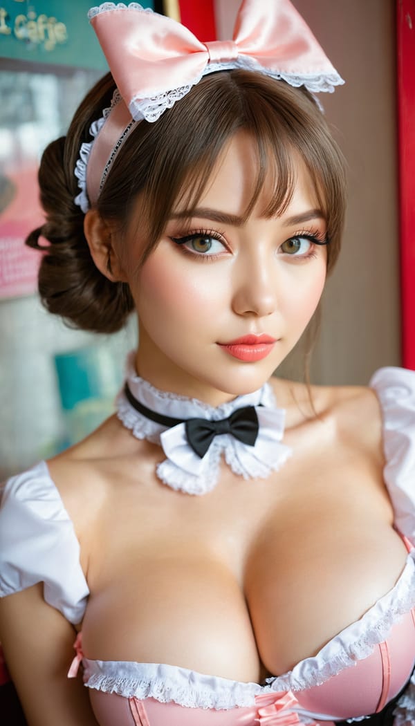 Tags: 21872187, SDXL
{"3": {"inputs": {"seed": 588579337157119, "steps": 32, "cfg": 7.76, "sampler_name": "dpmpp_2m", "scheduler": "karras", "denoise": 1.0, "model": ["27", 0], "positive": ["6", 0], "negative": ["7", 0], "latent_image": ["5", 0]}, "class_type": "KSampler"}, "4": {"inputs": {"ckpt_name": "juggernautxl.safetensors"}, "class_type": "CheckpointLoaderSimple"}, "5": {"inputs": {"width": 768, "height": 1344, "batch_size": 1}, "class_type": "EmptyLatentImage"}, "6": {"inputs": {"text": "28 year old girl, (ukrainian:1.10), (russian:1.01), (sexy lips:1.07), (blush:1.03), (double eyelids:1.14), (detailed face:1.12), (slim:1.14), (cute:1.03), (idol:1.06), (seductive facial expression:1.06), (seductive pose:0.96), (eyelashes:1.05), (in a seductive pose:1.14), (large perky breasts:0.97), (cleavage:1.09), (thigh gap:0.95), in a (skimpy maid costume:0.99) working at a maid cafe, choker, bowtie, headband, pleated skirt, (portra:1.03), (skin fuzz:1.05), (film:1.05), (textured skin:1.04), (detailed skin:1.07), (natural looking skin:1.04), (candid cinema:1.02), (RAW:1.09), (soft lighting:1.07)", "clip": ["27", 1]}, "class_type": "CLIPTextEncode"}, "7": {"inputs": {"text": "(open mouth:1.06), (distorted:1.09), (watermark:1.05), (low resolution:1.06), (twisted:1.09), (bad hands:1.12), (worst quality:1.14)", "clip": ["27", 1]}, "class_type": "CLIPTextEncode"}, "8": {"inputs": {"samples": ["3", 0], "vae": ["4", 2]}, "class_type": "VAEDecode"}, "25": {"inputs": {"lora_name": "nudify_xl.safetensors", "strength_model": 0.37, "strength_clip": 0.13, "model": ["4", 0], "clip": ["4", 1]}, "class_type": "LoraLoader"}, "26": {"inputs": {"lora_name": "shirtlift_SDXL_v2.safetensors", "strength_model": 0.04, "strength_clip": 0.05, "model": ["25", 0], "clip": ["25", 1]}, "class_type": "LoraLoader"}, "27": {"inputs": {"lora_name": "PerfectEyesXL.safetensors", "strength_model": 0.04, "strength_clip": 0.05, "model": ["26", 0], "clip": ["26", 1]}, "class_type": "LoraLoader"}, "30": {"inputs": {"model_name": "4x_NMKD-Superscale-SP_178000_G.pth"}, "class_type": "UpscaleModelLoader"}, "31": {"inputs": {"upscale_model": ["30", 0], "image": ["8", 0]}, "class_type": "ImageUpscaleWithModel"}, "32": {"inputs": {"upscale_method": "lanczos", "scale_by": 0.5, "image": ["31", 0]}, "class_type": "ImageScaleBy"}, "33": {"inputs": {"pixels": ["32", 0], "vae": ["4", 2]}, "class_type": "VAEEncode"}, "34": {"inputs": {"seed": 588579337157119, "steps": 32, "cfg": 7.76, "sampler_name": "dpmpp_2m", "scheduler": "karras", "denoise": 0.3, "model": ["27", 0], "positive": ["6", 0], "negative": ["7", 0], "latent_image": ["33", 0]}, "class_type": "KSampler"}, "36": {"inputs": {"samples": ["34", 0], "vae": ["4", 2]}, "class_type": "VAEDecode"}, "39": {"inputs": {"filename_prefix": "comfyapi-1714252082818", "images": ["36", 0]}, "class_type": "SaveImage"}}