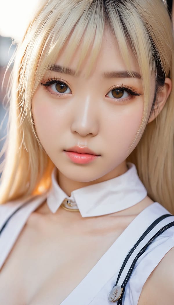 Tags: 21872187, SDXL
{"3": {"inputs": {"seed": 185015071885785, "steps": 64, "cfg": 5.84, "sampler_name": "dpmpp_2m", "scheduler": "karras", "denoise": 1.0, "model": ["27", 0], "positive": ["6", 0], "negative": ["7", 0], "latent_image": ["5", 0]}, "class_type": "KSampler"}, "4": {"inputs": {"ckpt_name": "juggernautxl.safetensors"}, "class_type": "CheckpointLoaderSimple"}, "5": {"inputs": {"width": 768, "height": 1344, "batch_size": 1}, "class_type": "EmptyLatentImage"}, "6": {"inputs": {"text": "20 year old girl, (japanese:0.99), (ukrainian:1.03), (korean:1.14), (idol:1.12), (eyelashes:1.08), (seductive pose:0.98), (detailed face:1.05), (beautiful eyes:1.04), (pale skin:0.95), (cute:1.14), (temptress:1.06), (seductive facial expression:1.06), (slim:1.04), (blush:1.14), (double eyelids:0.98), (sexy lips:1.13), (in a seductive pose:0.97), (large perky breasts:1.05), (cleavage:0.97), (thigh gap:0.99), (school uniform:1.02), choker, busy street, (skin fuzz:1.09), (RAW:1.05), (candid cinema:1.02), (portra:1.08), (detailed skin:1.00), (soft lighting:1.01), (film:1.02), (natural looking skin:1.02), (textured skin:1.09)", "clip": ["27", 1]}, "class_type": "CLIPTextEncode"}, "7": {"inputs": {"text": "(bad hands:1.06), (worst quality:1.13), (low resolution:1.10), (distorted:1.12), (open mouth:1.05), (watermark:1.10), (twisted:1.12)", "clip": ["27", 1]}, "class_type": "CLIPTextEncode"}, "8": {"inputs": {"samples": ["3", 0], "vae": ["4", 2]}, "class_type": "VAEDecode"}, "25": {"inputs": {"lora_name": "nudify_xl.safetensors", "strength_model": 0.3, "strength_clip": 0.3, "model": ["4", 0], "clip": ["4", 1]}, "class_type": "LoraLoader"}, "26": {"inputs": {"lora_name": "shirtlift_SDXL_v2.safetensors", "strength_model": 0.16, "strength_clip": 0.19, "model": ["25", 0], "clip": ["25", 1]}, "class_type": "LoraLoader"}, "27": {"inputs": {"lora_name": "PerfectEyesXL.safetensors", "strength_model": 0.06, "strength_clip": 0.04, "model": ["26", 0], "clip": ["26", 1]}, "class_type": "LoraLoader"}, "30": {"inputs": {"model_name": "4x_NMKD-Superscale-SP_178000_G.pth"}, "class_type": "UpscaleModelLoader"}, "31": {"inputs": {"upscale_model": ["30", 0], "image": ["8", 0]}, "class_type": "ImageUpscaleWithModel"}, "32": {"inputs": {"upscale_method": "lanczos", "scale_by": 0.5, "image": ["31", 0]}, "class_type": "ImageScaleBy"}, "33": {"inputs": {"pixels": ["32", 0], "vae": ["4", 2]}, "class_type": "VAEEncode"}, "34": {"inputs": {"seed": 185015071885785, "steps": 64, "cfg": 5.84, "sampler_name": "dpmpp_2m", "scheduler": "karras", "denoise": 0.3, "model": ["27", 0], "positive": ["6", 0], "negative": ["7", 0], "latent_image": ["33", 0]}, "class_type": "KSampler"}, "36": {"inputs": {"samples": ["34", 0], "vae": ["4", 2]}, "class_type": "VAEDecode"}, "39": {"inputs": {"filename_prefix": "comfyapi-1731435372745", "images": ["36", 0]}, "class_type": "SaveImage"}}