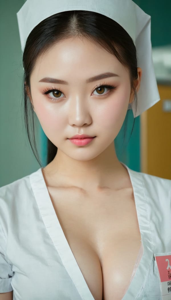 Tags: 21872187, SDXL
{"3": {"inputs": {"seed": 200278616215211, "steps": 32, "cfg": 6.18, "sampler_name": "dpmpp_2m", "scheduler": "karras", "denoise": 1.0, "model": ["27", 0], "positive": ["6", 0], "negative": ["7", 0], "latent_image": ["5", 0]}, "class_type": "KSampler"}, "4": {"inputs": {"ckpt_name": "juggernautxl.safetensors"}, "class_type": "CheckpointLoaderSimple"}, "5": {"inputs": {"width": 768, "height": 1344, "batch_size": 1}, "class_type": "EmptyLatentImage"}, "6": {"inputs": {"text": "21 year old girl, (chinese:1.06), (ukrainian:1.04), (cute:1.10), (seductive facial expression:1.10), (sexy lips:0.98), (temptress:1.00), (slim:1.11), (beautiful eyes:1.14), (idol:1.05), (eyelashes:0.95), (pale skin:0.97), (seductive pose:1.03), (double eyelids:0.95), (blush:1.13), (in a seductive pose:0.98), (large perky breasts:1.02), (cleavage:1.11), (thigh gap:1.07), (nurse in uniform:0.95) working in a hospital ward, (textured skin:1.09), (soft lighting:1.00), (film:1.05), (candid cinema:1.05), (natural looking skin:1.01), (skin fuzz:1.00), (portra:1.06), (detailed skin:1.05), (RAW:1.03)", "clip": ["27", 1]}, "class_type": "CLIPTextEncode"}, "7": {"inputs": {"text": "(bad hands:1.14), (worst quality:1.10), (low resolution:1.06), (open mouth:1.07), (watermark:1.05), (distorted:1.13), (twisted:1.14)", "clip": ["27", 1]}, "class_type": "CLIPTextEncode"}, "8": {"inputs": {"samples": ["3", 0], "vae": ["4", 2]}, "class_type": "VAEDecode"}, "25": {"inputs": {"lora_name": "nudify_xl.safetensors", "strength_model": 0.38, "strength_clip": 0.31, "model": ["4", 0], "clip": ["4", 1]}, "class_type": "LoraLoader"}, "26": {"inputs": {"lora_name": "shirtlift_SDXL_v2.safetensors", "strength_model": 0.04, "strength_clip": 0.18, "model": ["25", 0], "clip": ["25", 1]}, "class_type": "LoraLoader"}, "27": {"inputs": {"lora_name": "PerfectEyesXL.safetensors", "strength_model": 0.0, "strength_clip": 0.08, "model": ["26", 0], "clip": ["26", 1]}, "class_type": "LoraLoader"}, "30": {"inputs": {"model_name": "4x_NMKD-Superscale-SP_178000_G.pth"}, "class_type": "UpscaleModelLoader"}, "31": {"inputs": {"upscale_model": ["30", 0], "image": ["8", 0]}, "class_type": "ImageUpscaleWithModel"}, "32": {"inputs": {"upscale_method": "lanczos", "scale_by": 0.5, "image": ["31", 0]}, "class_type": "ImageScaleBy"}, "33": {"inputs": {"pixels": ["32", 0], "vae": ["4", 2]}, "class_type": "VAEEncode"}, "34": {"inputs": {"seed": 200278616215211, "steps": 32, "cfg": 6.18, "sampler_name": "dpmpp_2m", "scheduler": "karras", "denoise": 0.3, "model": ["27", 0], "positive": ["6", 0], "negative": ["7", 0], "latent_image": ["33", 0]}, "class_type": "KSampler"}, "36": {"inputs": {"samples": ["34", 0], "vae": ["4", 2]}, "class_type": "VAEDecode"}, "39": {"inputs": {"filename_prefix": "comfyapi-1732432933686", "images": ["36", 0]}, "class_type": "SaveImage"}}