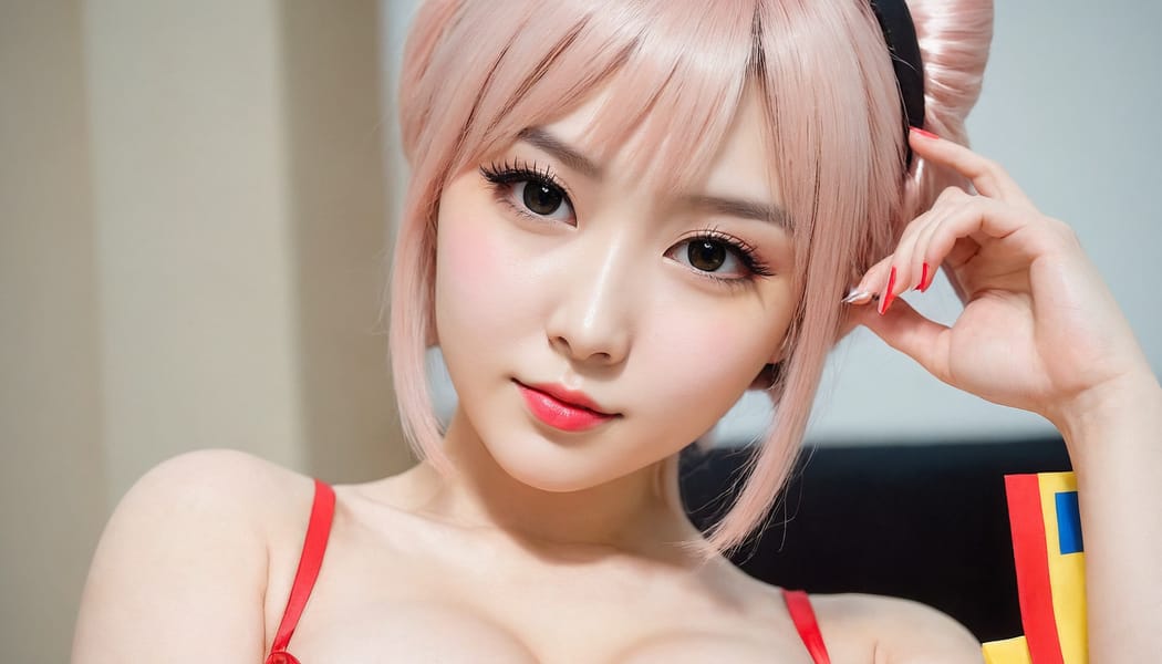 Tags: 21872187, SDXL
{"3": {"inputs": {"seed": 293160534499543, "steps": 32, "cfg": 5.68, "sampler_name": "dpmpp_2m", "scheduler": "karras", "denoise": 1.0, "model": ["27", 0], "positive": ["6", 0], "negative": ["7", 0], "latent_image": ["5", 0]}, "class_type": "KSampler"}, "4": {"inputs": {"ckpt_name": "juggernautXL_v8Rundiffusion.safetensors"}, "class_type": "CheckpointLoaderSimple"}, "5": {"inputs": {"width": 1344, "height": 768, "batch_size": 1}, "class_type": "EmptyLatentImage"}, "6": {"inputs": {"text": "28 year old girl, (ukrainian:1.12), (japanese:1.06), (taiwanese:1.12), (beautiful eyes:1.10), (blush:1.12), (seductive facial expression:0.95), (seductive pose:1.05), (idol:0.95), (slim:1.06), (double eyelids:1.05), (pale skin:0.96), (detailed face:1.13), (eyelashes:1.06), (sexy lips:1.10), (cute:1.11), (temptress:1.08), (in a seductive pose:1.07), (large perky breasts:1.07), (cleavage:1.01), (thigh gap:1.01), (in a cosplay:1.00) at comiket posing for camera, (RAW:1.08), (soft lighting:1.08), (textured skin:1.07), (detailed skin:1.01), (candid cinema:1.06), (skin fuzz:1.01), (portra:1.07), (natural looking skin:1.06), (film:1.08)", "clip": ["27", 1]}, "class_type": "CLIPTextEncode"}, "7": {"inputs": {"text": "(low resolution:1.13), (open mouth:1.06), (watermark:1.13), (distorted:1.13), (twisted:1.10), (worst quality:1.09), (bad hands:1.13)", "clip": ["27", 1]}, "class_type": "CLIPTextEncode"}, "8": {"inputs": {"samples": ["3", 0], "vae": ["4", 2]}, "class_type": "VAEDecode"}, "25": {"inputs": {"lora_name": "nudify_xl.safetensors", "strength_model": 0.32, "strength_clip": 0.25, "model": ["4", 0], "clip": ["4", 1]}, "class_type": "LoraLoader"}, "26": {"inputs": {"lora_name": "shirtlift_SDXL_v2.safetensors", "strength_model": 0.05, "strength_clip": 0.16, "model": ["25", 0], "clip": ["25", 1]}, "class_type": "LoraLoader"}, "27": {"inputs": {"lora_name": "PerfectEyesXL.safetensors", "strength_model": 0.16, "strength_clip": 0.18, "model": ["26", 0], "clip": ["26", 1]}, "class_type": "LoraLoader"}, "30": {"inputs": {"model_name": "4x_NMKD-Superscale-SP_178000_G.pth"}, "class_type": "UpscaleModelLoader"}, "31": {"inputs": {"upscale_model": ["30", 0], "image": ["8", 0]}, "class_type": "ImageUpscaleWithModel"}, "32": {"inputs": {"upscale_method": "lanczos", "scale_by": 0.5, "image": ["31", 0]}, "class_type": "ImageScaleBy"}, "33": {"inputs": {"pixels": ["32", 0], "vae": ["4", 2]}, "class_type": "VAEEncode"}, "34": {"inputs": {"seed": 293160534499543, "steps": 32, "cfg": 5.68, "sampler_name": "dpmpp_2m", "scheduler": "karras", "denoise": 0.3, "model": ["27", 0], "positive": ["6", 0], "negative": ["7", 0], "latent_image": ["33", 0]}, "class_type": "KSampler"}, "36": {"inputs": {"samples": ["34", 0], "vae": ["4", 2]}, "class_type": "VAEDecode"}, "39": {"inputs": {"filename_prefix": "comfyapi-1707775874974", "images": ["36", 0]}, "class_type": "SaveImage"}}