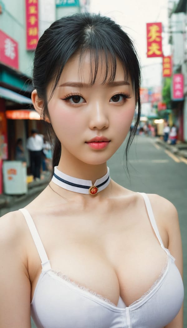 Tags: 21872187, SDXL
{"3": {"inputs": {"seed": 345459330990495, "steps": 32, "cfg": 6.46, "sampler_name": "dpmpp_2m", "scheduler": "karras", "denoise": 1.0, "model": ["27", 0], "positive": ["6", 0], "negative": ["7", 0], "latent_image": ["5", 0]}, "class_type": "KSampler"}, "4": {"inputs": {"ckpt_name": "juggernautxl.safetensors"}, "class_type": "CheckpointLoaderSimple"}, "5": {"inputs": {"width": 768, "height": 1344, "batch_size": 1}, "class_type": "EmptyLatentImage"}, "6": {"inputs": {"text": "19 year old girl, (chinese:1.08), (taiwanese:1.02), (irish:1.10), (pale skin:0.99), (sexy lips:1.03), (blush:1.06), (cute:1.07), (slim:1.08), (temptress:1.02), (double eyelids:1.02), (detailed face:0.95), (idol:1.02), (eyelashes:1.10), (seductive facial expression:1.00), (in a seductive pose:1.01), (large perky breasts:1.11), (cleavage:1.01), (thigh gap:1.10), (school uniform:0.97), choker, busy street, (portra:1.01), (RAW:1.00), (natural looking skin:1.06), (film:1.01), (skin fuzz:1.04), (textured skin:1.01), (candid cinema:1.01), (detailed skin:1.03), (soft lighting:1.01)", "clip": ["27", 1]}, "class_type": "CLIPTextEncode"}, "7": {"inputs": {"text": "(bad hands:1.13), (low resolution:1.08), (watermark:1.08), (worst quality:1.10), (open mouth:1.14), (distorted:1.06), (twisted:1.08)", "clip": ["27", 1]}, "class_type": "CLIPTextEncode"}, "8": {"inputs": {"samples": ["3", 0], "vae": ["4", 2]}, "class_type": "VAEDecode"}, "25": {"inputs": {"lora_name": "nudify_xl.safetensors", "strength_model": 0.13, "strength_clip": 0.17, "model": ["4", 0], "clip": ["4", 1]}, "class_type": "LoraLoader"}, "26": {"inputs": {"lora_name": "shirtlift_SDXL_v2.safetensors", "strength_model": 0.05, "strength_clip": 0.17, "model": ["25", 0], "clip": ["25", 1]}, "class_type": "LoraLoader"}, "27": {"inputs": {"lora_name": "PerfectEyesXL.safetensors", "strength_model": 0.05, "strength_clip": 0.05, "model": ["26", 0], "clip": ["26", 1]}, "class_type": "LoraLoader"}, "30": {"inputs": {"model_name": "4x_NMKD-Superscale-SP_178000_G.pth"}, "class_type": "UpscaleModelLoader"}, "31": {"inputs": {"upscale_model": ["30", 0], "image": ["8", 0]}, "class_type": "ImageUpscaleWithModel"}, "32": {"inputs": {"upscale_method": "lanczos", "scale_by": 0.5, "image": ["31", 0]}, "class_type": "ImageScaleBy"}, "33": {"inputs": {"pixels": ["32", 0], "vae": ["4", 2]}, "class_type": "VAEEncode"}, "34": {"inputs": {"seed": 345459330990495, "steps": 32, "cfg": 6.46, "sampler_name": "dpmpp_2m", "scheduler": "karras", "denoise": 0.3, "model": ["27", 0], "positive": ["6", 0], "negative": ["7", 0], "latent_image": ["33", 0]}, "class_type": "KSampler"}, "36": {"inputs": {"samples": ["34", 0], "vae": ["4", 2]}, "class_type": "VAEDecode"}, "39": {"inputs": {"filename_prefix": "comfyapi-1731880802058", "images": ["36", 0]}, "class_type": "SaveImage"}}