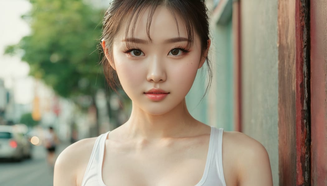 Tags: 21872187, SDXL
{"3": {"inputs": {"seed": 318416086164641, "steps": 64, "cfg": 7.35, "sampler_name": "dpmpp_2m", "scheduler": "karras", "denoise": 1.0, "model": ["27", 0], "positive": ["6", 0], "negative": ["7", 0], "latent_image": ["5", 0]}, "class_type": "KSampler"}, "4": {"inputs": {"ckpt_name": "juggernautxl.safetensors"}, "class_type": "CheckpointLoaderSimple"}, "5": {"inputs": {"width": 1344, "height": 768, "batch_size": 1}, "class_type": "EmptyLatentImage"}, "6": {"inputs": {"text": "19 year old girl, (russian:1.14), (chinese:0.95), (korean:1.07), (idol:1.05), (detailed face:1.00), (blush:0.98), (temptress:1.07), (eyelashes:1.11), (beautiful eyes:0.97), (sexy lips:1.06), (slim:0.97), (double eyelids:1.03), (seductive facial expression:1.13), (seductive pose:0.95), (cute:0.99), (pale skin:1.14), (in a seductive pose:0.96), (large perky breasts:1.03), (cleavage:1.06), (thigh gap:1.09), (white tanktop:1.10), busy street, (candid cinema:1.05), (detailed skin:1.07), (natural looking skin:1.03), (soft lighting:1.05), (textured skin:1.00), (RAW:1.02), (skin fuzz:1.06), (portra:1.08), (film:1.02)", "clip": ["27", 1]}, "class_type": "CLIPTextEncode"}, "7": {"inputs": {"text": "(distorted:1.10), (bad hands:1.14), (watermark:1.09), (worst quality:1.07), (twisted:1.11), (low resolution:1.10), (open mouth:1.08)", "clip": ["27", 1]}, "class_type": "CLIPTextEncode"}, "8": {"inputs": {"samples": ["3", 0], "vae": ["4", 2]}, "class_type": "VAEDecode"}, "25": {"inputs": {"lora_name": "nudify_xl.safetensors", "strength_model": 0.34, "strength_clip": 0.0, "model": ["4", 0], "clip": ["4", 1]}, "class_type": "LoraLoader"}, "26": {"inputs": {"lora_name": "shirtlift_SDXL_v2.safetensors", "strength_model": 0.1, "strength_clip": 0.07, "model": ["25", 0], "clip": ["25", 1]}, "class_type": "LoraLoader"}, "27": {"inputs": {"lora_name": "PerfectEyesXL.safetensors", "strength_model": 0.04, "strength_clip": 0.13, "model": ["26", 0], "clip": ["26", 1]}, "class_type": "LoraLoader"}, "30": {"inputs": {"model_name": "4x_NMKD-Superscale-SP_178000_G.pth"}, "class_type": "UpscaleModelLoader"}, "31": {"inputs": {"upscale_model": ["30", 0], "image": ["8", 0]}, "class_type": "ImageUpscaleWithModel"}, "32": {"inputs": {"upscale_method": "lanczos", "scale_by": 0.5, "image": ["31", 0]}, "class_type": "ImageScaleBy"}, "33": {"inputs": {"pixels": ["32", 0], "vae": ["4", 2]}, "class_type": "VAEEncode"}, "34": {"inputs": {"seed": 318416086164641, "steps": 64, "cfg": 7.35, "sampler_name": "dpmpp_2m", "scheduler": "karras", "denoise": 0.3, "model": ["27", 0], "positive": ["6", 0], "negative": ["7", 0], "latent_image": ["33", 0]}, "class_type": "KSampler"}, "36": {"inputs": {"samples": ["34", 0], "vae": ["4", 2]}, "class_type": "VAEDecode"}, "39": {"inputs": {"filename_prefix": "comfyapi-1732889844312", "images": ["36", 0]}, "class_type": "SaveImage"}}