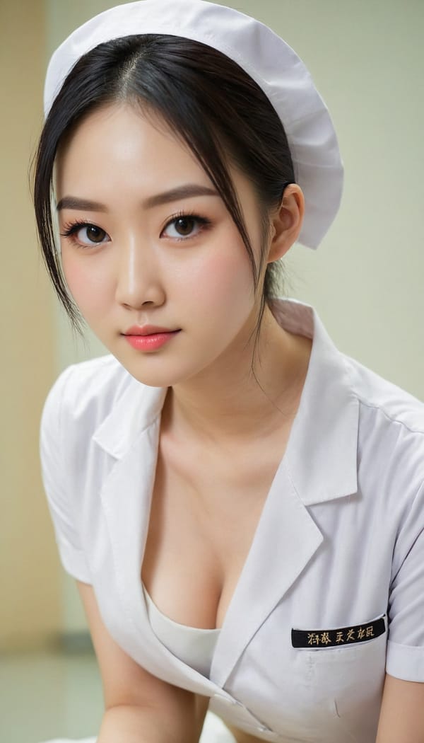 Tags: 21872187, SDXL
{"3": {"inputs": {"seed": 335567755243148, "steps": 32, "cfg": 5.88, "sampler_name": "dpmpp_2m", "scheduler": "karras", "denoise": 1.0, "model": ["27", 0], "positive": ["6", 0], "negative": ["7", 0], "latent_image": ["5", 0]}, "class_type": "KSampler"}, "4": {"inputs": {"ckpt_name": "juggernautXL_v8Rundiffusion.safetensors"}, "class_type": "CheckpointLoaderSimple"}, "5": {"inputs": {"width": 768, "height": 1344, "batch_size": 1}, "class_type": "EmptyLatentImage"}, "6": {"inputs": {"text": "24 year old girl, (chinese:1.00), (double eyelids:1.05), (slim:1.04), (beautiful eyes:1.11), (sexy lips:1.09), (detailed face:0.97), (seductive facial expression:1.14), (seductive pose:1.09), (temptress:1.09), (eyelashes:1.11), (cute:0.99), (pale skin:1.10), (idol:1.09), (blush:1.01), (on all fours:1.07), (spreading ass cheeks:0.99), (from behind:1.01), (backboob:1.10), (nurse in uniform:1.08) working in a hospital ward, (RAW:1.04), (skin fuzz:1.09), (candid cinema:1.08), (natural looking skin:1.01), (textured skin:1.08), (detailed skin:1.04), (film:1.07), (portra:1.09), (soft lighting:1.01)", "clip": ["27", 1]}, "class_type": "CLIPTextEncode"}, "7": {"inputs": {"text": "(low resolution:1.12), (bad hands:1.07), (open mouth:1.14), (watermark:1.08), (distorted:1.08), (worst quality:1.10), (twisted:1.14)", "clip": ["27", 1]}, "class_type": "CLIPTextEncode"}, "8": {"inputs": {"samples": ["3", 0], "vae": ["4", 2]}, "class_type": "VAEDecode"}, "25": {"inputs": {"lora_name": "nudify_xl.safetensors", "strength_model": 0.01, "strength_clip": 0.1, "model": ["4", 0], "clip": ["4", 1]}, "class_type": "LoraLoader"}, "26": {"inputs": {"lora_name": "shirtlift_SDXL_v2.safetensors", "strength_model": 0.03, "strength_clip": 0.05, "model": ["25", 0], "clip": ["25", 1]}, "class_type": "LoraLoader"}, "27": {"inputs": {"lora_name": "PerfectEyesXL.safetensors", "strength_model": 0.17, "strength_clip": 0.02, "model": ["26", 0], "clip": ["26", 1]}, "class_type": "LoraLoader"}, "30": {"inputs": {"model_name": "4x_NMKD-Superscale-SP_178000_G.pth"}, "class_type": "UpscaleModelLoader"}, "31": {"inputs": {"upscale_model": ["30", 0], "image": ["8", 0]}, "class_type": "ImageUpscaleWithModel"}, "32": {"inputs": {"upscale_method": "lanczos", "scale_by": 0.5, "image": ["31", 0]}, "class_type": "ImageScaleBy"}, "33": {"inputs": {"pixels": ["32", 0], "vae": ["4", 2]}, "class_type": "VAEEncode"}, "34": {"inputs": {"seed": 335567755243148, "steps": 32, "cfg": 5.88, "sampler_name": "dpmpp_2m", "scheduler": "karras", "denoise": 0.3, "model": ["27", 0], "positive": ["6", 0], "negative": ["7", 0], "latent_image": ["33", 0]}, "class_type": "KSampler"}, "36": {"inputs": {"samples": ["34", 0], "vae": ["4", 2]}, "class_type": "VAEDecode"}, "39": {"inputs": {"filename_prefix": "comfyapi-1707420589280", "images": ["36", 0]}, "class_type": "SaveImage"}}